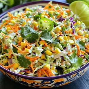To make Easy Mexican Coleslaw, gather these simple ingredients: - Green cabbage (4 cups, finely shredded) - Red cabbage (1 cup, finely shredded) - Carrot (1 cup, grated) - Red onion (1/2 cup, thinly sliced) - Corn kernels (1 cup, fresh or canned) - Cilantro (1/2 cup, chopped) - Jalapeño (1, minced) - Mayonnaise (1/4 cup) - Lime juice (2 tablespoons) - Honey (1 tablespoon) - Ground cumin (1 teaspoon) - Salt and pepper (to taste) Each ingredient adds its own flavor and texture. The green and red cabbage bring crunch and color. Carrots add sweetness, while red onion gives a nice bite. Corn adds a pop of sweetness, and cilantro gives freshness. The jalapeño adds heat; you can remove the seeds for less spice. The dressing combines mayonnaise, lime juice, honey, and cumin. This blend ties all the flavors together. For a full experience, check out the Full Recipe. These ingredients work well together and make a tasty side for any meal! 1. Combine all vegetables in a large mixing bowl. Start by adding 4 cups of finely shredded green cabbage, 1 cup of finely shredded red cabbage, 1 cup of grated carrot, 1/2 cup of thinly sliced red onion, 1 cup of corn kernels, 1/2 cup of chopped cilantro, and 1 minced jalapeño to a large mixing bowl. This colorful mix makes your coleslaw vibrant and fresh. 2. Whisk together dressing ingredients in a small bowl. In a separate bowl, whisk together 1/4 cup of mayonnaise, 2 tablespoons of lime juice, 1 tablespoon of honey, 1 teaspoon of ground cumin, and salt and pepper to taste. This dressing adds zing and creaminess to your coleslaw. 3. Mix dressing with vegetables and adjust seasoning. Pour the dressing over your vegetable mix. Toss everything well so the veggies get fully coated. Taste your coleslaw and adjust the seasoning if needed. You can add more salt, pepper, or lime juice to enhance the flavor. 4. Refrigerate to allow flavors to meld. After mixing, cover your coleslaw and pop it in the fridge for at least 30 minutes. This chilling time helps the flavors blend beautifully. Trust me, the wait is worth it! For more detailed instructions, check out the Full Recipe. Enjoy making this easy and tasty Easy Mexican Coleslaw! Choosing fresh vegetables is key for great coleslaw. Look for bright colors and crisp leaves. Avoid any wilted or brown spots. Fresh veggies make your dish pop with flavor. Adjusting for spice is easy with jalapeños. If you want less heat, remove the seeds. For more heat, keep the seeds in or add more jalapeños. You can also try adding hot sauce for a kick. Chilling time is very important. After mixing, cover your coleslaw and let it chill for at least 30 minutes. This lets the flavors blend well. The longer it sits, the better it tastes. For more details, check the Full Recipe. {{image_2}} You can easily adjust this coleslaw to fit your taste. If you want a vegan option, swap out the mayonnaise for a plant-based version. Many brands offer tasty dairy-free mayo that works just as well. You can also use avocado for creaminess. Adding different vegetables can keep things fresh. Try using bell peppers for a sweet crunch or radishes for a spicy kick. Fruits like pineapple or mango can add sweetness and a tropical twist. Don't forget about the dressing! You can play around with flavors. Try adding a bit of salsa for a zesty kick or swap lime juice for orange juice for a sweeter note. These small changes can make a big difference. For the full recipe, check out the Easy Mexican Coleslaw section. Enjoy making it your own! To keep your Easy Mexican Coleslaw fresh, store it in a sealable container. This helps to lock in the flavors. Glass or BPA-free plastic containers work well. Make sure the lid fits tightly. This prevents air from getting in, which can make the coleslaw soggy. You can store leftover coleslaw in the fridge for up to three days. The flavors will get better as it sits. However, it may lose some crunch over time. If you want to keep it longer, consider freezing it. But note that the texture may change once thawed. For best results, enjoy your coleslaw fresh. You can find the Full Recipe above for more details on preparation. How long does Easy Mexican Coleslaw last in the fridge? Easy Mexican coleslaw stays fresh for about three days in the fridge. After that, it may lose its crunch. If you see any signs of spoilage, throw it away. Can I make this coleslaw ahead of time? Yes, you can make this coleslaw ahead of time. I recommend preparing it a few hours before serving. Chilling helps the flavors blend well. Just give it a stir before serving. What can I serve with Mexican coleslaw? Mexican coleslaw pairs well with tacos, grilled chicken, or fish. You can also serve it as a side for BBQs. It adds a nice crunch to any meal. How to make the coleslaw spicier? To kick up the heat, add more jalapeño or use hot sauce. You can also mix in diced serrano peppers for extra spice. Always taste as you go to find your perfect heat level. Can I use different types of cabbage? Yes! You can use Napa cabbage or savoy cabbage instead of green or red. Each type brings its own flavor and texture. Feel free to mix and match to suit your taste. For the full recipe, check out the [Full Recipe]. In this blog post, we explored how to make Easy Mexican Coleslaw. You learned about key ingredients like green and red cabbage, carrots, and spices. We covered step-by-step prep, tips for the perfect texture, and ways to customize your dish. We also looked at proper storage methods to keep your coleslaw fresh. Coleslaw is versatile and fun to make. Try different veggies and dressings to make it your own. Enjoy your tasty creation!