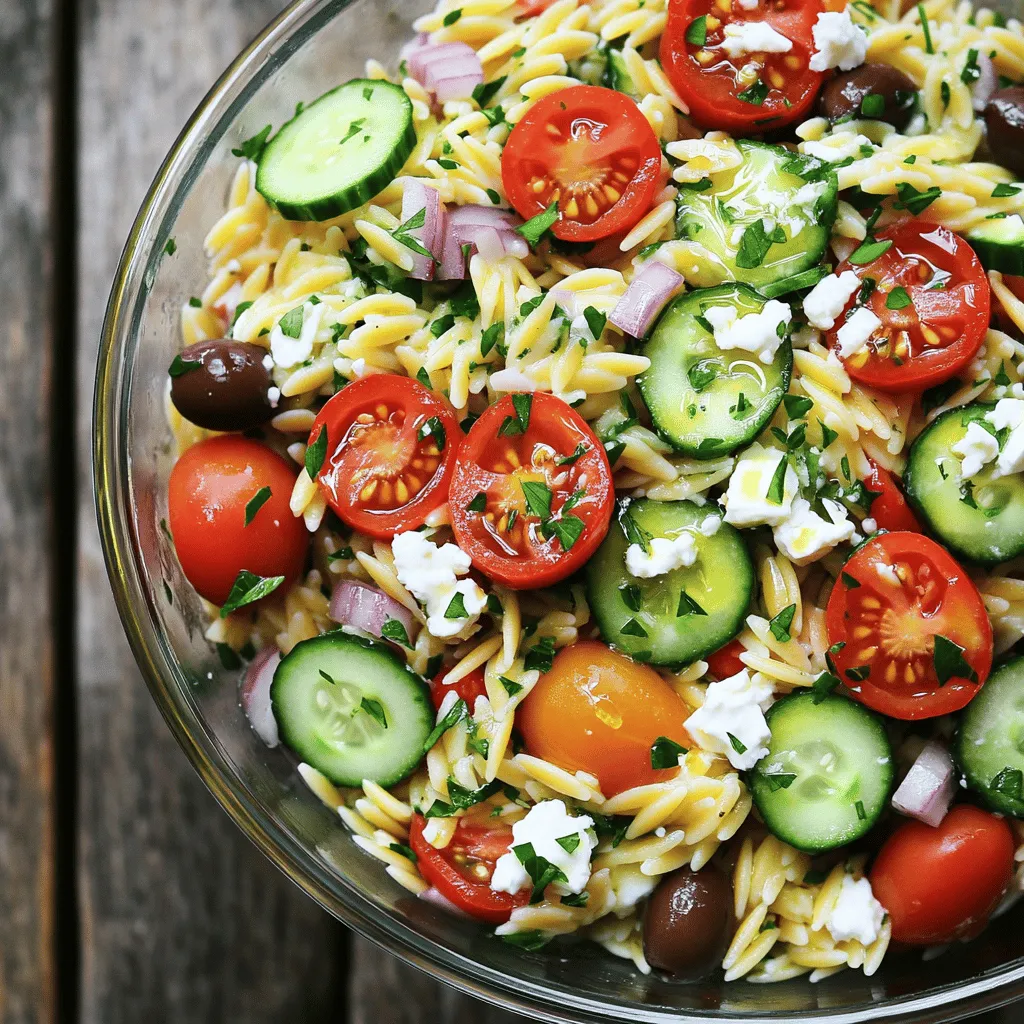 Mediterranean Orzo Pasta Salad Fresh and Healthy Meal