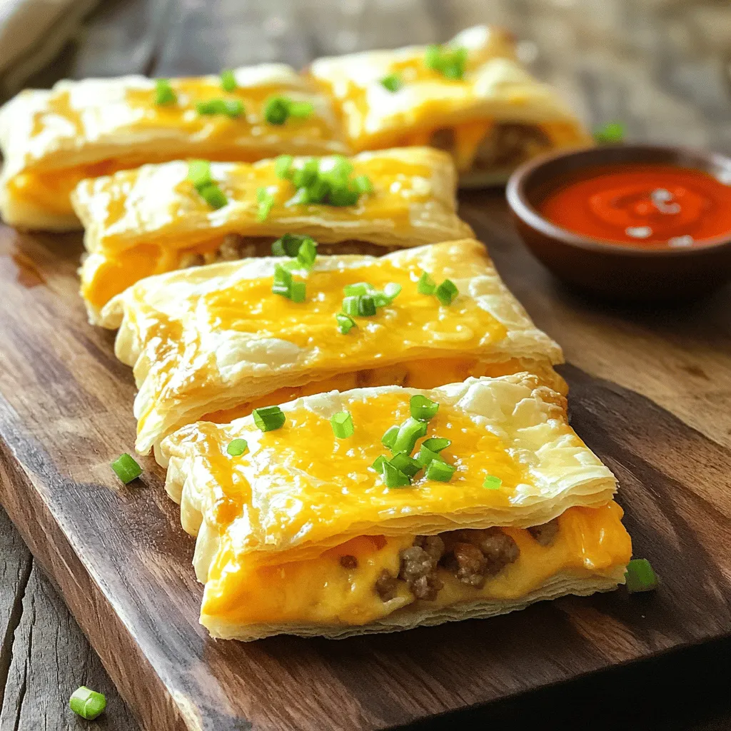 To make savory breakfast poptarts, you need a few key ingredients. Here’s what you will need: - Essential items for the pastry dough - 2 cups all-purpose flour - 1/2 teaspoon salt - 1 tablespoon sugar - 1/2 cup unsalted butter, cold and cubed - 4-6 tablespoons ice water - Savory filling components - 1 cup shredded cheddar cheese - 1/2 cup cooked sausage, crumbled (or vegetarian alternative) - 1/4 cup finely chopped green onions - 1/4 teaspoon black pepper - Optional toppings and sauces for serving - 1 egg, beaten (for egg wash) - Hot sauce or salsa for serving Gather these ingredients before you start. Having everything ready makes cooking easier. Now, let’s get to the fun part! If you want the full recipe, check out the instructions linked above. 1. Mixing dry ingredients: Start by grabbing a large bowl. Add 2 cups of all-purpose flour, 1/2 teaspoon of salt, and 1 tablespoon of sugar. Stir them together until they blend well. 2. Incorporating butter and adding water: Next, take 1/2 cup of unsalted butter. Make sure it is cold and cut into small cubes. Add the butter to the flour mix. Use your fingers or a pastry cutter to mix until it looks like coarse crumbs. Slowly add 4 to 6 tablespoons of ice water, one tablespoon at a time. Stop mixing when the dough just comes together. 3. Refrigerating the dough: Divide the dough into two discs. Wrap each disc in plastic wrap. Place them in the fridge for at least 30 minutes. This helps the dough stay firm and easy to roll out later. 1. Combining cheese and meat or vegetarian alternatives: In a separate bowl, combine 1 cup of shredded cheddar cheese and 1/2 cup of cooked sausage. If you prefer a vegetarian option, use a meat substitute. Add 1/4 cup of finely chopped green onions for flavor. 2. Seasoning the filling mixture: Finally, sprinkle in 1/4 teaspoon of black pepper. Mix everything until it is well combined. Set this filling aside while you roll out the dough. 1. Rolling out dough and cutting shapes: Preheat your oven to 400°F (200°C). Take one disc of dough from the fridge. On a floured surface, roll it out to about 1/8 inch thick. Use a knife or a pizza cutter to cut it into rectangles, around 4x6 inches. 2. Filling the poptarts and sealing them: Place a tablespoon or more of the filling mixture on one half of each rectangle. Be careful not to overfill. Fold the other half over and press down the edges to seal. You can crimp the edges with a fork for a fun look. 3. Applying egg wash and baking time: Place the filled poptarts on a baking sheet lined with parchment paper. Brush the tops with 1 beaten egg. This gives them a nice golden color. Bake for 20 to 25 minutes, or until they turn golden brown. Now your savory breakfast poptarts are ready to enjoy! For the full recipe, check out the details above. To make your savory breakfast poptarts exciting, try different fillings. You can swap the cheddar for mozzarella or feta cheese. Add cooked bacon, ham, or even mushrooms for extra taste. Want a fresh twist? Use fresh herbs like parsley, basil, or dill in your filling. A sprinkle of garlic powder or onion powder can also boost flavor. The dough needs the right texture. It should be firm but not dry. Roll it out to about 1/8 inch thick; too thick means tough poptarts, too thin risks tearing. One common mistake is overworking the dough. This leads to a tough pastry instead of a flaky one. Always chill the dough before rolling it out to help it stay tender. If you notice cracks, it's okay; just patch them with your fingers. {{image_2}} You can change the filling in savory Poptarts to fit your taste. For vegetarian options, use spinach, mushrooms, or bell peppers. A blend of cheeses like feta and mozzarella provides great flavor too. For a vegan twist, replace the cheese with nut-based cheese or tofu. If you want to try flavors from around the world, consider these ideas: - Mediterranean: Use feta cheese, olives, and sun-dried tomatoes. - Mexican: Fill with black beans, corn, and a sprinkle of cumin. - Italian: Go for ricotta, basil, and a hint of garlic. Each filling brings a unique taste. Mix and match to find your favorite! If you need gluten-free Poptarts, you can easily adapt the recipe. Use gluten-free flour blends instead of all-purpose flour. Make sure the blend has xanthan gum to help with texture. For the best gluten-free Poptarts: - Roll the dough slightly thicker. This helps keep it together. - Chill the dough longer before rolling it out. Cold dough is easier to handle. These tips will help you create tasty, gluten-free breakfast treats! Don’t forget to check the [Full Recipe] for all the steps. To keep your baked poptarts fresh, store them in an airtight container. This will help maintain their crispness. If you plan to eat them within a few days, keep them at room temperature. For longer storage, place them in the fridge. For freezing, wrap each poptart individually in plastic wrap. Then, place them in a freezer-safe bag. This way, you can enjoy them later without worry. They can stay good in the freezer for up to three months. When it comes to reheating, avoid a soggy poptart. The best method is to use an oven. Preheat your oven to 350°F (175°C). Place the poptart on a baking sheet for about 10 minutes. This will make them warm and crisp again. If you are short on time, you can use a microwave. Heat for about 30 seconds. However, the texture won’t be as good as with the oven. Enjoy your Savory Breakfast Poptarts fresh out of the oven or reheated! How do I make savory breakfast Poptarts from scratch? To make savory breakfast Poptarts, first, prepare the dough. Mix flour, salt, and sugar in a bowl. Cut in cold butter until the mix looks like crumbs. Add ice water slowly until the dough forms. Chill it for 30 minutes. Next, make the filling with cheese, cooked sausage, green onions, and black pepper. Roll the dough, cut into rectangles, fill, and seal. Brush with egg and bake until golden. For the full recipe, check the earlier section. Can I use store-bought dough for this recipe? Yes, you can use store-bought dough. It saves time and still tastes great. Look for pie crust or puff pastry dough. Roll it out and follow the same steps for filling and baking. What are the best sauces to serve with savory Poptarts? Hot sauce or salsa works well with savory Poptarts. You can also try ranch dressing or a creamy garlic sauce. These add extra flavor and make the dish even more enjoyable. What to do if the dough is too sticky? If the dough is too sticky, add a little more flour, one tablespoon at a time. Mix gently until it comes together. Always avoid overworking the dough to keep it light and flaky. How to avoid soggy bottom poptarts? To prevent soggy bottoms, use parchment paper on your baking sheet. Ensure the filling is not too wet, and bake until golden brown. Let them cool slightly before serving for the best texture. Basic nutritional information per serving of Savory Breakfast Poptarts Each savory breakfast Poptart has about 200 calories. This includes protein, fats, and carbs from the dough and filling. Caloric differences based on filling choices Using different fillings can change the calorie count. For example, using a vegetarian filling may lower the calories. However, using more cheese or fatty meats can raise it. Always check the ingredients to know what works best for your diet. In this blog post, we covered how to make delicious savory poptarts. We started with the key ingredients, focusing on both the dough and filling. Next, I shared clear steps for preparation and baking, followed by helpful tips for flavor and dough texture. We explored filling variations and gluten-free options, along with best storage practices. Remember, cooking is all about trying new things. Don't hesitate to experiment with flavors. Enjoy your homemade savory poptarts, and share them with friends!