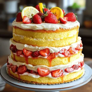 - 2 ½ cups all-purpose flour - 1 ½ cups granulated sugar - ½ cup unsalted butter, softened - 1 cup buttermilk - 3 large eggs - 1 tablespoon baking powder - 1 teaspoon baking soda - ½ teaspoon salt - Zest of 1 lemon - ½ cup fresh lemon juice - 2 cups fresh strawberries, hulled and diced - ½ cup granulated sugar - 1 tablespoon lemon juice - 2 tablespoons cornstarch - 2 tablespoons water - 1 cup unsalted butter, softened - 4 cups powdered sugar - 2 tablespoons fresh lemon juice - 1 teaspoon lemon zest - Pinch of salt In this delightful summer treat, each ingredient plays a special role. The cake uses flour for structure and sugar for sweetness. Butter adds richness, while buttermilk keeps it moist. Eggs bind everything and help it rise. The baking powder and soda create a light texture, and the salt enhances flavor. The strawberry filling brings a fruity burst. Fresh strawberries give it a sweet and tangy taste. Lemon juice brightens it, while cornstarch helps it thicken. The water makes it easier to cook. The lemon frosting is creamy and sweet. Butter is key for smoothness. Powdered sugar adds sweetness, while lemon juice and zest give it a zesty kick. A pinch of salt balances the flavors. For the full recipe, check out the detailed steps. Get ready to make a cake that everyone will love! - Preheat oven to 350°F (175°C). - Grease and flour the cake pans. - In a large bowl, cream the butter and sugar. Mix until light and fluffy. - Add the eggs one at a time. Mix well after each egg. - Stir in the lemon zest and lemon juice. - In a separate bowl, whisk the flour, baking powder, baking soda, and salt. - Gradually add the dry mixture to the wet ingredients. Alternate with buttermilk. - Mix until just combined. Don’t overmix! - Divide the batter evenly among the prepared pans. - Bake for 25-30 minutes or until a toothpick comes out clean. - Let the cakes cool in the pans for 10 minutes. After that, transfer them to wire racks. For all the details and measurements, check the Full Recipe. - Avoid overmixing the batter. Mixing too much can make the cake dense. - Use room temperature ingredients. This helps the batter mix evenly and rise well. - Ensure butter is softened for smooth frosting. Cold butter makes it hard to spread. - Chill the cake before serving for the best presentation. A chilled cake holds frosting better and looks lovely. - Ideal for special occasions like birthdays or summer gatherings. This cake makes any event feel festive. - Pair with lemonade or iced tea for a refreshing treat. The flavors complement each other perfectly. For the complete recipe, check the Full Recipe section above. {{image_2}} You can switch up the flavors in your Strawberry Lemonade Layer Cake. Try using different fruit fillings. Raspberries or blueberries add a nice twist. You can also swap lime juice for lemon juice. This gives the cake a zesty kick. If you want a vegan cake, you can make some easy swaps. Use plant-based butter and replace eggs with flaxseeds or applesauce. For a gluten-free option, use gluten-free flour. This way, everyone can enjoy a slice. The frosting can change the whole cake experience too. Use cream cheese frosting for a richer taste. You can also add food coloring to make it bright and fun. This makes your cake even more appealing for a summer gathering. Keep your Strawberry Lemonade Layer Cake covered at room temperature for 2-3 days. This helps maintain its fresh flavor and soft texture. If you notice the cake drying out, simply cover it with plastic wrap or place it in a cake dome. You can refrigerate the cake for up to a week. Just make sure it’s well covered to keep it moist. If you want to store it longer, freeze individual slices for up to 3 months. This is great for when you want a sweet treat later. Use an airtight container to keep your cake fresh. Wrapping the cake in plastic wrap before freezing helps prevent freezer burn. This way, you can enjoy your cake at its best, even after some time. For added flavor, consider making a simple syrup to brush on the cake layers before frosting. This keeps it moist and enhances the taste. Yes, just thaw and drain excess liquid before use. Frozen strawberries work well. They add great flavor and sweetness. Make sure to chop them into small pieces for even distribution. This keeps the filling nice and smooth. Ensure you’re not overbaking and consider adding a simple syrup for extra moisture. To check for doneness, use a toothpick. If it comes out clean, your cake is ready. If you want more moisture, brush a simple syrup on the layers after baking. This adds flavor and keeps your cake soft. It's perfect for summer parties, birthdays, and celebrations! This cake is a crowd-pleaser. Its bright colors and flavors make it festive. Serve it at picnics, family gatherings, or just because! Everyone will love a slice of this delightful treat. Chill the cake before frosting and store in a cool area until ready to serve. Start with a cold cake to help the frosting hold its shape. If it's hot outside, keep the cake in the shade. This helps the frosting stay firm and look great. This blog post shows how to make a delicious Strawberry Lemonade Layer Cake. You learned about fresh ingredients for the cake, filling, and frosting. I shared step-by-step instructions for mixing, baking, and cooling. You now have tips for the perfect texture and presentation. Remember, variations and storage tips help you customize the cake. Enjoy making this treat at home for any occasion. Your friends and family will love it!
