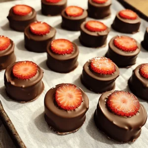 To make Chocolate Covered Strawberry Yogurt Bites, you'll need a few simple items. Here’s your list of ingredients: - Fresh strawberries - Greek yogurt (plain or vanilla) - Dark chocolate chips - Coconut oil - Optional sweetener (honey) - Sea salt Each ingredient plays a key role in the taste and texture of these bites. Fresh strawberries provide a juicy burst of flavor. Greek yogurt gives a creamy base that balances the sweetness. Dark chocolate adds rich flavor and a satisfying crunch. Coconut oil helps the chocolate melt smoothly. If you like it sweeter, honey is a great option. A pinch of sea salt enhances the overall taste, bringing all the flavors together. Now that you know what you need, you can create these delicious bites! For the full recipe, check out the detailed instructions later in the article. First, wash your strawberries well under cool water. This step removes dirt and any pesticides. Next, hull each strawberry by cutting off the green top. Then slice the strawberries into halves or quarters. You want them to fit nicely on each yogurt dollop. In a medium bowl, mix the Greek yogurt with honey, if you choose to use it. Stir until the mixture is smooth and creamy. This will make each bite taste sweet and delicious. On a parchment-lined baking sheet, create small dollops of the yogurt mixture. Each dollop should be about one tablespoon. Then, place a slice of strawberry on top of each dollop. This makes the perfect bite-sized treat. Now, place the baking sheet in the freezer. Let the yogurt bites freeze for about 1 to 2 hours. This step is important to ensure they hold their shape. In a microwave-safe bowl, combine dark chocolate chips and coconut oil. Microwave the mixture in 20-second intervals. Stir between each interval until the chocolate is smooth and melted. This helps create a nice, even coat. Take the yogurt bites out of the freezer. Dip each yogurt and strawberry bite into the melted chocolate. Make sure they are fully coated. Place each chocolate-covered bite back on the parchment paper. Finally, return the baking sheet to the freezer for another 30 minutes. This step helps the chocolate harden nicely. For the complete recipe, check out the [Full Recipe]. Choosing fresh strawberries is key to great flavor. Look for bright red berries with no bruises. They should feel firm to the touch. Smell them; a sweet scent means they are ripe. When slicing, a sharp knife helps make clean cuts. Halve or quarter the strawberries based on your bite size preference. This makes them easy to layer in the yogurt. You can customize the yogurt mixture to suit your taste. Try using flavored yogurt, like strawberry or vanilla. This adds a fun twist. If you like it sweet, mix in honey or maple syrup. Just start with a small amount, then taste. Adjust as needed until it's just right for you. Melting chocolate can be tricky, but a double boiler works well. Fill a pot with water, and bring it to a simmer. Place a heat-safe bowl on top, and add your chocolate chips. Stir until the chocolate melts smoothly. This method helps prevent burning. If you prefer a quicker way, use the microwave. Just be sure to heat in short bursts, stirring in between. {{image_2}} You can switch up the yogurt flavor. Try strawberry, blueberry, or even banana yogurt. Each choice adds its own unique taste. You can also add spices like cinnamon or nutmeg. A drop of vanilla or almond extract makes a big difference. These small changes can create a whole new treat. Instead of dark chocolate, you could use white chocolate or milk chocolate. Both options offer a different sweetness. White chocolate brings a creamy finish, while milk chocolate gives a classic flavor. You can even mix them for fun! For extra crunch, add nuts like crushed almonds or walnuts. Sprinkles can bring color and fun to your bites. Try shredded coconut for a tropical twist. These additions make each bite more exciting and tasty. Don't forget to check out the Full Recipe for more details! To keep your chocolate covered strawberry yogurt bites fresh, store them in airtight containers. This prevents moisture and air from ruining the bites. I recommend using a container that fits the number of bites you have. Make sure to layer parchment paper between the layers of bites to avoid sticking. These yogurt bites do well in the freezer. They can last up to three months when stored properly. Just make sure they are fully frozen before placing them in a container. This will help keep their shape and texture. When you are ready to enjoy your bites, take them out of the freezer. Let them sit at room temperature for about 10-15 minutes before serving. This ensures they are not hard when you bite into them. You can also place them in the fridge for a few hours to thaw gently. Enjoy them as a quick snack or dessert! Yes, you can use many fruits! Instead of strawberries, try: - Bananas - Raspberries - Blueberries - Peaches These fruits work well with yogurt and chocolate. Each fruit adds its own flavor and sweetness. Just ensure the fruit you choose is fresh and ripe. Making these bites is quick! Here’s the time breakdown: - Prep time: 15 minutes - Freezing time: 2 hours So, in about 2 hours and 15 minutes, you can have your tasty bites ready. Absolutely! To make these bites healthier, you can: - Use low-fat yogurt instead of Greek yogurt. - Swap dark chocolate for a dairy-free option. - Replace honey with agave syrup or skip it entirely. These changes keep the flavor while lowering calories. Enjoy your treats guilt-free! You can easily make these tasty yogurt and strawberry treats. We covered fresh ingredients, step-by-step instructions, and variations to try. With these simple tips, you can create delicious bites for any occasion. Remember to store them properly and feel free to experiment with flavors. Have fun making your own yogurt bites that everyone will enjoy!