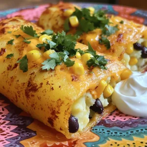 To make these cheesy potato burritos, gather the following items: - 2 large russet potatoes, peeled and diced - 1 tablespoon olive oil - 1 teaspoon cumin - 1 teaspoon smoked paprika - Salt and pepper to taste - 1 cup shredded cheddar cheese - 1/2 cup sour cream - 4 large flour tortillas - 1 cup black beans, rinsed and drained - 1/2 cup corn kernels (fresh, frozen, or canned) - Optional: diced jalapeños, chopped cilantro for garnish You can switch some ingredients if you need to: - For russet potatoes, use Yukon gold or sweet potatoes. - Swap olive oil for butter or avocado oil if you prefer. - Use any cheese you like instead of cheddar, like Monterey Jack or pepper jack. - Replace black beans with pinto beans or lentils for variety. - If you want a dairy-free option, use a plant-based sour cream. Using good-quality ingredients makes a big difference: - Choose fresh, firm potatoes for the best texture. - Look for high-quality olive oil for better flavor. - Use real cheddar cheese, not pre-shredded for a creamier melt. - Opt for organic black beans and corn for fresher taste and fewer additives. These thoughtful choices will lead to burritos that taste amazing. You can find the full recipe to see how to combine these ingredients for a delicious meal. First, we need to cook the potatoes. Boil a large pot of water. Add the diced russet potatoes and cook for about 10 to 15 minutes. You want them tender. Once done, drain them well and put them back in the pot. Next, add olive oil, cumin, smoked paprika, salt, and pepper. Mash the potatoes gently with a fork. Mix in the cheddar cheese until it melts. This gives the filling a creamy texture. Now, let’s prepare the tortillas. Warm them in a skillet for about 30 seconds on each side. This makes them soft and easy to fold. To get great-tasting potatoes, pick fresh russet potatoes. They have a fluffy texture when cooked. Make sure you cut them into even pieces. This helps them cook evenly. Don't rush the cooking process. Test a piece with a fork. If it goes in easily, they are ready. Remember, a little seasoning goes a long way. Adjust salt and pepper to your taste. Take a warm tortilla and add a generous scoop of the cheesy potato mix in the center. Next, layer on a tablespoon of black beans and corn. If you like heat, add diced jalapeños now. Fold the sides of the tortilla over the filling. Then roll it up tightly from the bottom. Make sure to keep the filling inside. Finally, heat a non-stick skillet over medium heat. Place the burritos seam-side down for about 2 to 3 minutes on each side. You want them golden brown and crispy. Now you have a delicious burrito ready to enjoy! For the full recipe, check the top of this article. When making cheesy potato burritos, keep these tips in mind. First, avoid overcooking the potatoes. They should be soft but not mushy. If they are too soft, they will not hold together well. Second, don’t skimp on seasoning. The cumin and smoked paprika add great flavor. If you forget these, your burritos may taste bland. Lastly, be careful not to overfill the tortillas. If they're too full, they won't roll properly and may spill out. To boost the flavor of your cheesy potato burritos, consider these ideas. Use fresh herbs like cilantro for a bright taste. Add a squeeze of lime juice for zest. If you like heat, add jalapeños or hot sauce. Mix in cooked onions or garlic for depth. You can also try different cheeses like pepper jack for a spicy twist. These tricks will elevate your burritos to a new level. Making cheesy potato burritos ahead of time is easy. You can prepare the filling and store it in the fridge for up to two days. Just remember to cool it before storing. When ready to eat, warm the filling and assemble the burritos. If you want to freeze them, roll the burritos tightly in plastic wrap. They will last for about three months in the freezer. Heat them directly from frozen, cooking a few extra minutes to ensure they are hot all the way through. This way, you can enjoy a tasty meal anytime. For the full recipe, check the earlier section. {{image_2}} You can easily swap ingredients to fit your needs. If you're dairy-free, use vegan cheese and sour cream. For gluten-free options, choose corn tortillas instead of flour. If you want a healthier twist, replace potatoes with sweet potatoes. They add a nice touch of sweetness. You can cook these burritos using several methods. The air fryer makes them crispy and quick. Just set it to 375°F and cook for 10-12 minutes. If you prefer the oven, preheat it to 400°F. Bake the burritos for about 20 minutes until golden. Both methods keep the filling warm and cheesy. Mix up the fillings for fun flavors. You can add cooked ground meat or shredded chicken for protein. If you like veggies, toss in sautéed bell peppers or spinach. For a Tex-Mex flair, try adding pico de gallo or guacamole. The possibilities are endless! These variations let you customize Cheesy Potato Burritos to fit your taste. You can find the full recipe above to get started! To keep your burritos fresh, wrap them tightly in plastic wrap. Place them in an airtight container. Store the burritos in the fridge. They will stay good for up to three days. If you have a lot, you might want to label them. That way, you know when they were made. When you are ready to eat, take a burrito out of the fridge. Unwrap it and place it on a plate. You can reheat it in the microwave for about one to two minutes. If you prefer a crispy outside, use a skillet. Heat the skillet over medium heat and cook for about two to three minutes on each side. This way, your burrito will be warm and crispy. If you want to save burritos for later, freezing is a great option. Wrap each burrito in plastic wrap first. Then, place them in a freezer bag or container. Squeeze out any air before sealing. They can last in the freezer for up to three months. When you are ready to eat, thaw them overnight in the fridge. Then, reheat as mentioned above. This method keeps your cheesy potato burritos tasty and ready for quick meals. For the complete process, refer to the Full Recipe. Cheesy Potato Burritos are warm, soft tortillas filled with creamy, cheesy potatoes. They also include black beans and corn for extra flavor. The spices like cumin and smoked paprika add a nice touch. You can enjoy them as a quick meal or a cozy snack. Yes, you can easily make these burritos vegetarian by omitting the sour cream or using a dairy-free option. For vegan burritos, swap the cheddar cheese for a vegan cheese alternative. You can also use cashew cream in place of sour cream. This way, everyone can enjoy them. I love to serve Cheesy Potato Burritos with a dollop of sour cream on the side. Fresh salsa or guacamole also pairs well. You can sprinkle some chopped cilantro on top for a fresh touch. Serve them warm on a colorful plate to make them look appealing. To add spice, you can include diced jalapeños in the filling. Another option is to add a dash of hot sauce before rolling them up. You can also serve them with spicy salsa or add some red pepper flakes. Adjust the heat to fit your taste. In this blog post, we explored how to make delicious cheesy potato burritos. We covered key ingredients and offered helpful substitutions. You learned step-by-step cooking methods and tips for perfect burritos. I shared common mistakes to avoid and ways to enhance flavor. Finally, we discussed storage options and answered your top questions. Now, you have the tools to create tasty burritos that fit your needs. Enjoy your cooking adventure!