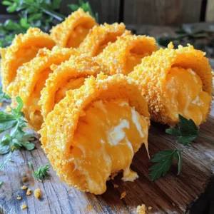 - 1 bag of Nacho Cheese Doritos - 1 cup shredded cheddar cheese - 1 cup shredded mozzarella cheese - 1/2 cup cream cheese, softened - Spices: 1 teaspoon garlic powder, 1 teaspoon onion powder, 1/2 teaspoon cayenne pepper (optional) - Breading: 1 cup flour, 2 large eggs, 1 cup breadcrumbs - Vegetable oil for frying - Optional garnishes or dipping sauces Using the right ingredients makes all the difference in your fried cheese stuffed Doritos. First, pick a bag of Nacho Cheese Doritos. Their bold flavor pairs well with the creamy cheese inside. For the cheese filling, I love using both cheddar and mozzarella. They blend perfectly. The cheddar gives sharpness, while mozzarella adds that stretchy goodness. Next, cream cheese brings a smooth texture to the mix. Don't forget the spices! Garlic powder and onion powder add great flavor. If you like some heat, add cayenne pepper. Now, for the breading, flour helps the Doritos stick. Eggs create a nice coating, and breadcrumbs give that crunchy finish. Panko breadcrumbs are a fun choice if you want extra crunch. Lastly, you need vegetable oil for frying. It gets hot and crispy, making your Doritos delicious. Optional garnishes or dips can enhance your meal. Think salsa, sour cream, or guacamole. With these ingredients, you’re well on your way to a fun and tasty treat! For the full recipe, check out the details above. To mix the cheese filling, start with a large bowl. Add 1 cup of shredded cheddar, 1 cup of mozzarella, and 1/2 cup of softened cream cheese. Then, sprinkle in 1 teaspoon of garlic powder, 1 teaspoon of onion powder, and 1/2 teaspoon of cayenne pepper if you like spice. Use a fork to blend everything well. This ensures a creamy and smooth filling. To avoid clumps, mix slowly and press the cheese down against the bowl. This helps create a uniform texture. To open the Doritos, gently hold each chip and use your fingers to pry it apart slightly. Be careful to avoid breaking it. Fill each Dorito with about a teaspoon of the cheese mixture. After filling, press the edges together firmly to seal. Make sure the filling stays inside. Repeat this until you use all your cheese filling. Prepare three bowls for the breading process. In the first bowl, add 1 cup of flour. In the second bowl, whisk 2 large eggs until smooth. In the third bowl, place 1 cup of breadcrumbs. Panko breadcrumbs work best for crunch. The breading is key to getting that crispy texture. Ensure each Dorito is coated well to maximize crunch when frying. Heat vegetable oil in a deep skillet over medium heat. Aim for about 350°F or 175°C. Maintaining the oil temperature is crucial; too hot can burn the coating, while too cool makes them greasy. Carefully add the breaded Doritos in batches, making sure you don’t overcrowd the pan. Fry for 2-3 minutes on each side, until golden brown and crispy. Once fried, use a slotted spoon to transfer the Doritos to a plate lined with paper towels. This helps drain any excess oil. For the best experience, serve the stuffed Doritos hot. They taste best when enjoyed right after frying. You can also pair them with your favorite dips for extra flavor. For the full recipe, refer to the earlier instructions. To get that perfect crunch, use panko breadcrumbs. They are lighter and crispier. Regular breadcrumbs work too, but panko gives a better bite. Keep an eye on the oil temperature. You want it hot, around 350°F (175°C). If the oil is too cool, the Doritos will soak up oil and become soggy. If it’s too hot, they may burn before cooking through. If cheese spills out during frying, don’t worry. You can still save your Doritos. Just carefully remove them from the oil. Use a spoon to push any cheese back in. For reusing frying oil, let it cool first. Strain it to remove bits of food. Store it in a clean jar. It can last for a few days in the fridge. Adding fresh herbs or spices can make your cheese mixture pop. Try adding chopped chives or parsley for a fresh taste. A pinch of smoked paprika can add a nice kick too. For dips, I love serving these with sour cream or guacamole. A zesty salsa can also complement the cheesy goodness. You can even try ranch dressing for a fun twist. For the full recipe, check out the Delicious Fried Cheese Stuffed Doritos section above! {{image_2}} You can change the cheese in this recipe. Try using gouda, pepper jack, or feta. Each offers a unique taste. Want more heat? Add jalapeños or diced green chilies. They bring a nice kick to your snack. You can also mix in herbs like cilantro or chives for freshness. If you want a healthier option, try baking instead of frying. Preheat your oven to 400°F (200°C). Place the stuffed Doritos on a baking tray lined with parchment paper. Bake for about 10-12 minutes. Flip them halfway for even cooking. This method keeps them crispy without all the oil. You don’t have to stick with Nacho Cheese Doritos. Experiment with cool ranch or spicy nacho flavors for a twist. You can also use regular tortilla chips. They offer a different texture and taste. Just make sure they are sturdy enough to hold the cheese. To store your leftover stuffed Doritos, place them in an airtight container. This helps keep them fresh. You can refrigerate them for up to three days. To keep them crispy, line the bottom of the container with paper towels. This absorbs moisture and maintains crunch. When you're ready to enjoy leftovers, choose the right method to reheat. The best way is to use an oven. Preheat it to 350°F (175°C). Place the Doritos on a baking sheet for about 10-15 minutes. This method keeps them crispy. Avoid using a microwave, as it can make them soggy. Yes, you can freeze stuffed Doritos! To freeze, first, let them cool completely. Then, place them in a single layer on a baking sheet and freeze until solid. Transfer them to a freezer bag for up to two months. When you’re ready to eat, thaw them in the fridge overnight. Reheat them in the oven for the best results. Yes, you can use other cheeses! Try using gouda or pepper jack for a twist. For a creamier texture, cream cheese works great too. You can mix flavors to make it unique. Just remember to keep the cheese meltable. This way, your Doritos will stay cheesy and delicious. You can store fried cheese stuffed Doritos in the fridge for up to three days. Make sure to place them in an airtight container. This helps keep them fresh. If you want the best taste, eat them soon after frying. They are best when hot and crunchy. Many sauces pair well with fried cheese stuffed Doritos. Try salsa for a fresh kick or ranch for creaminess. A spicy cheese dip also works great. You can even make a simple guacamole for a fun twist. Each sauce adds a new layer of flavor to your snack! In this blog post, we explored how to make stuffed Nacho Cheese Doritos. You learned about the key ingredients, how to prepare and cook them, and even some tips for variations and storage. Stuffed Doritos can be a fun snack for any gathering. They’re easy to customize and enjoy. With practice, you can master this crunchy treat and impress your friends. Enjoy your cheesy creations!