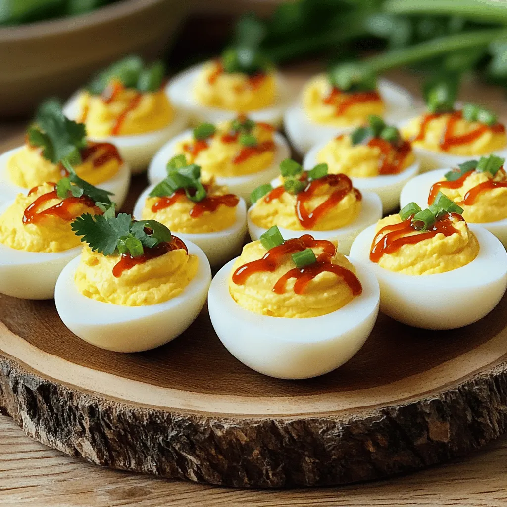 Spicy Chili Garlic Deviled Eggs Zesty Flavor Boost