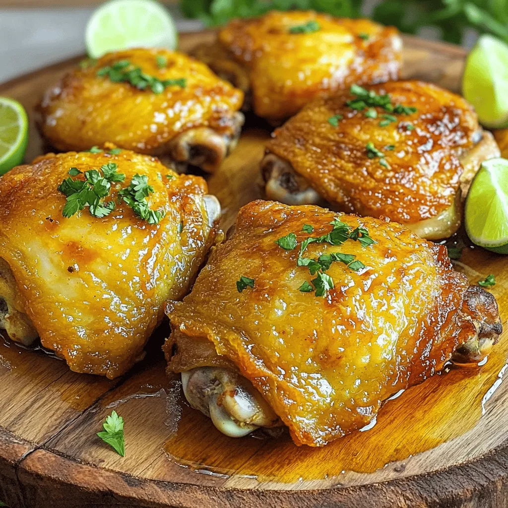 - 4 chicken thighs, bone-in and skin-on - 2 cups buttermilk - 1 tablespoon lime juice - 1 tablespoon garlic powder - 1 tablespoon onion powder - 1 teaspoon smoked paprika - 1 teaspoon oregano - 1 teaspoon salt - 1/2 teaspoon black pepper - 1/2 teaspoon cayenne pepper (adjust for spice preference) - 2 cups all-purpose flour - Vegetable oil for frying The heart of Dominican Pica Pollo lies in its ingredients. You want chicken thighs that are bone-in and skin-on. The skin helps create that crispy texture we all love. For the marinade, buttermilk is key. It keeps the chicken moist and adds flavor. Lime juice adds a bright twist that balances the richness. The spices really make this dish pop. Garlic powder and onion powder give depth. Smoked paprika adds a bit of smokiness. Oregano adds an herbaceous note. Salt and pepper round out the flavor. Cayenne pepper can be added for heat, but adjust it to your taste. You'll also need all-purpose flour for coating the chicken. This gives the chicken its crunch when fried. Vegetable oil is essential for frying. It needs to be hot enough to create that golden-brown crust. - Fresh parsley, chopped - Lime wedges When serving, a sprinkle of fresh parsley adds color. Lime wedges bring a zesty kick. You can also serve Pica Pollo with rice and beans or a fresh salad. These sides make the meal complete and add more flavor. You can find the full recipe in the article to guide you through this tasty dish. Start by mixing buttermilk, lime juice, garlic powder, onion powder, smoked paprika, oregano, salt, black pepper, and cayenne pepper in a large bowl. This blend brings out the rich flavors in the chicken. Make sure to whisk until it is smooth and well-combined. Once mixed, add the chicken thighs to the bowl. Ensure every piece is well-coated. The marinade needs to cover the chicken entirely for the best flavor. Marinating the chicken is crucial for great taste and tenderness. Aim to marinate for at least four hours. If you have time, overnight is even better. Place the bowl in the fridge to keep the chicken fresh. The cool temperature helps the chicken absorb all those delicious flavors. When it’s time to fry, heat about one inch of vegetable oil in a deep skillet over medium heat. Use a thermometer to check the oil temperature; it should reach 350°F (175°C). This is important for a crispy finish. Carefully add the chicken thighs, skin-side down, to the hot oil. Fry for about seven to eight minutes per side. Look for a golden brown color and check that the chicken is cooked through. It should reach an internal temperature of 165°F (74°C). After frying, move the chicken to a plate lined with paper towels. This helps drain excess oil and keeps the chicken crispy. To get that real Dominican taste, focus on your spices. Key seasonings like garlic powder, smoked paprika, and oregano bring depth. Don’t forget to use fresh herbs like parsley. They add bright flavor and color. I love adding fresh cilantro too, as it boosts the dish. Frying can be tricky. A common mistake is frying at the wrong temperature. If the oil is too cool, the chicken can soak up oil and get greasy. Too hot? The outside burns, while the inside stays raw. Use a thermometer to keep the oil at 350°F (175°C). This ensures crispy chicken every time. Pica Pollo pairs wonderfully with traditional sides. Serve it with rice and beans for a classic combo. You can also add a fresh salad for a light touch. Want to impress guests? Serve the chicken on a big platter. Add lime wedges and a sprinkle of parsley for a feast for the eyes! {{image_2}} You can swap chicken thighs for chicken breasts if you prefer leaner meat. For a gluten-free option, use almond flour instead of all-purpose flour. You can also use coconut milk instead of buttermilk. This change adds a hint of sweetness. If you want more flavor, add spices like cumin or coriander. These spices give the chicken a new twist. For those who love heat, try adding more cayenne pepper to the marinade. If you want a healthier version, bake the Pica Pollo in the oven. Preheat your oven to 425°F (220°C). Place the coated chicken on a baking sheet lined with parchment paper. Bake for about 30-35 minutes or until the chicken is golden brown. An air fryer is another quick method. Set it to 375°F (190°C) and cook the chicken for 25-30 minutes. Shake the basket halfway through to ensure even cooking. Both methods still yield crispy results! Pica Pollo changes across the Dominican Republic. In coastal areas, people add seafood spices to the mix. In rural areas, locals might use different herbs based on what’s fresh. Each region's unique ingredients influence the taste of the dish. For example, some add local peppers for extra spice. Others might include different marinades with local fruits. These little tweaks make every Pica Pollo special and delicious. To keep leftover Pica Pollo fresh, store it in the fridge. First, let the chicken cool to room temperature. Place it in an airtight container. This helps avoid moisture loss and keeps it tasty. You can also wrap the chicken tightly in aluminum foil. Use a container that fits well in your fridge. This way, you can stack other items on top. To reheat Pica Pollo without losing its crispiness, use an oven. Preheat your oven to 375°F (190°C). Place the chicken on a baking sheet. Heat it for about 10-15 minutes. This will make the skin crispy again. If you want to use a microwave, cover the chicken with a paper towel. Heat it for short bursts, about 30 seconds each. Check often to avoid sogginess. Always ensure the chicken is warmed through to an internal temperature of 165°F (74°C) for safety. Dominican Pica Pollo comes from the Dominican Republic. This dish has roots in African and Spanish cooking. It is a favorite for many families and is often served at gatherings. Pica Pollo is more than just fried chicken; it represents warmth and culture. Street vendors often sell it, making it a popular snack. The crispy chicken pairs well with rice and beans, making it a complete meal. Yes, you can use different cuts of chicken. Chicken wings or drumsticks work well too. Just keep in mind that cooking times may vary. Thighs are popular because they stay juicy. If you use breasts, be careful not to overcook them. Each cut can give a different taste and texture to your Pica Pollo. To add spice, increase the cayenne pepper in the marinade. You can also add hot sauce for a kick. Fresh chopped chilies can give it a bright flavor. Marinating with these spicy elements adds depth to the dish. Adjust the heat to fit your taste. Enjoy experimenting with different spices to find your perfect balance. This post covered how to make Dominican Pica Pollo, focusing on ingredients, cooking methods, and tips. You learned about key ingredients like chicken thighs, buttermilk, and spices for the marinade. I shared how to achieve a crispy texture while frying and explored variations for different tastes. Pica Pollo is a dish that connects you to Dominican culture. With the right techniques, you can create a flavorful meal for any occasion. Enjoy making this dish and impress your family and friends!