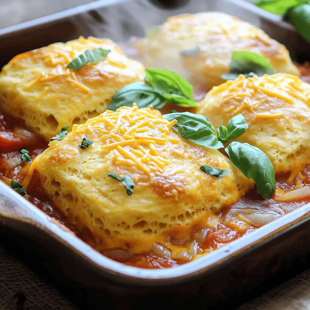 - 4 cups ripe tomatoes, chopped - 1 medium onion, diced - 2 cloves garlic, minced - Fresh basil leaves for garnish - 1 teaspoon dried oregano - 1 teaspoon sugar - Salt and pepper to taste - 1 cup all-purpose flour - 1 teaspoon baking powder - ½ teaspoon baking soda - ½ teaspoon salt - 1 stick (½ cup) unsalted butter, chilled and diced - ¾ cup buttermilk - 1 cup shredded sharp cheddar cheese Tomato cobbler shines with fresh, ripe tomatoes. You want tomatoes that are juicy and sweet. Look for ones with a deep color and a slight give when you press them. The onion and garlic bring out the sweet taste of tomatoes. Fresh basil adds a burst of flavor and color. In your pantry, dried oregano adds a nice herbal note. Sugar balances the acidity of the tomatoes, creating a rich taste. All-purpose flour, baking powder, and baking soda work together to give you a fluffy topping. The butter makes it rich and flaky. Buttermilk adds moisture and tang. Finally, sharp cheddar cheese gives a bold flavor. For the full recipe, follow the steps that guide you through this delicious dish. Each ingredient plays a key role in creating a delightful experience. Start by heating a large skillet over medium heat. Add 4 cups of chopped ripe tomatoes, 1 medium diced onion, and 2 minced garlic cloves. Cook this mixture for about 10-15 minutes. Stir often until the tomatoes soften and their juices flow. This step builds a rich flavor base. Next, season the mixture. Add 1 teaspoon of dried oregano, 1 teaspoon of sugar, and salt and pepper to taste. The sugar balances the acidity of the tomatoes. Mix well and remove from heat. Set it aside while you prepare the biscuit topping. In a mixing bowl, whisk together the dry ingredients. Combine 1 cup of all-purpose flour, 1 teaspoon of baking powder, ½ teaspoon of baking soda, and ½ teaspoon of salt. Now, add ½ cup of chilled and diced unsalted butter. Use a pastry cutter or your fingers to blend until the mix looks like coarse crumbs. Then, gently stir in ¾ cup of buttermilk. This helps the biscuits rise. Finally, fold in 1 cup of shredded sharp cheddar cheese for extra flavor. Grab a greased baking dish and layer your tomato mixture evenly on the bottom. This forms a delicious base for your cobbler. Now, take spoonfuls of the biscuit batter and drop it over the tomato layer. Leave some gaps for steam to escape during baking. Preheat your oven to 350°F (175°C). Bake the cobbler for 25-30 minutes. Look for a golden brown biscuit topping. Once baked, take it out and let it cool for a few minutes. Enjoy your comforting tomato cobbler! You can find the Full Recipe for more details. To make a great tomato cobbler, start with ripe tomatoes. Look for tomatoes that feel heavy and have a deep color. They should smell sweet and earthy. The best varieties for this dish include: - Heirloom tomatoes - Roma tomatoes - Beefsteak tomatoes These kinds have the rich flavor and juicy texture that makes your cobbler shine. For fluffy biscuits, handle the dough gently. Overmixing can make them dense. Here are some tips: - Use cold butter. It helps create layers. - Mix the dry ingredients first, then add the wet. - Stir until just combined to keep the dough light. When you bake, make sure your oven is at the right temperature. This gives your biscuits a nice rise and golden color. Fresh herbs add a burst of flavor and color to your cobbler. Try these herbs: - Basil - Parsley - Chives For serving, place the cobbler in a nice dish. You can add fresh basil leaves on top for a lovely presentation. It makes the dish look even more appetizing. For the complete recipe, check out the Full Recipe. {{image_2}} You can make your tomato cobbler more filling by adding protein. Try cooked chicken or crispy bacon for a savory twist. Both options blend well with the tomatoes. If you prefer a vegetarian dish, consider adding beans or lentils. They provide good protein and texture. To enhance your dish, think about adding spices and herbs. A pinch of red pepper flakes gives heat, while fresh thyme adds earthiness. You can also explore different vegetables. Zucchini, bell peppers, or corn can add depth and flavor to your cobbler. If you're gluten-free, substitute the all-purpose flour with a gluten-free blend. Look for blends that include rice flour and tapioca starch. For dairy-free needs, use almond milk or soy milk instead of buttermilk. Nutritional yeast can replace cheese, giving a nice flavor without dairy. These options keep the dish friendly for various diets. For the full recipe, be sure to check the earlier section! To store your leftover tomato cobbler, let it cool first. Place the cobbler in an airtight container. This helps keep it fresh. Use glass or plastic containers that seal well. You can also wrap it tightly in plastic wrap. Store it in the fridge for up to four days. If you want to freeze tomato cobbler, let it cool completely. Cut it into portions for easier reheating. Wrap each piece in plastic wrap. Then, place them in a freezer bag. Squeeze out excess air to prevent freezer burn. Tomato cobbler can last in the freezer for up to three months. When you’re ready to enjoy it again, thaw it in the fridge overnight. Reheat it in the oven at 350°F (175°C) until hot. This usually takes about 20-25 minutes. Cover it with foil to avoid over-browning. In the fridge, tomato cobbler lasts about four days. If you see any mold or it smells off, throw it away. Signs it has gone bad include a watery texture or sour smell. Always trust your senses when it comes to food safety. Tomato cobbler is a warm dish that mixes cooked tomatoes with a biscuit topping. It has a rich, savory flavor. The tomatoes soften and create a juicy base. The biscuit layer adds a nice crunch. This dish feels like a hug in a bowl. You can serve it as a main meal or a side dish. Yes, you can use canned tomatoes in your cobbler. Canned tomatoes offer convenience and save time. They are also available year-round. However, fresh tomatoes bring a brighter taste. Fresh tomatoes have a unique texture. If you use canned, look for whole or diced tomatoes with no added sugar. Tomato cobbler pairs well with a green salad. A simple side of steamed veggies also works. You can add grilled chicken or fish for protein. Serve it warm, and enjoy the flavors. A drizzle of olive oil on top adds a nice touch. For a fun twist, try it with crusty bread. Yes, you can prep tomato cobbler ahead of time. Cook the tomato filling and store it in the fridge. You can also prepare the biscuit batter in advance. Just keep it covered until ready to use. Bake it just before serving for the best texture. Freshly baked cobbler tastes best. In this article, we explored making a delicious tomato cobbler. We discussed ripe ingredients and pantry staples, shared step-by-step instructions, and offered useful tips for enjoyable results. Don’t forget to consider fun variations for added protein or dietary needs. Store your leftovers properly to enjoy every bite later. Tomato cobbler is easy to prepare and perfect for sharing. Turn fresh tomatoes into a comforting dish that everyone will love. Your kitchen is now ready for some tasty fun!