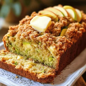 - Zucchini: You need 2 cups of grated zucchini, which is about 2 medium zucchinis. To prepare, wash them well. Grate them using a box grater or food processor. Make sure to drain excess moisture by letting it sit in a colander for a few minutes. This helps keep the bread from getting soggy. - Apple: Use 1 cup of peeled and grated apple. A medium apple will work well. I like using Granny Smith for its tartness, but you can choose any type you enjoy. Grate it just like the zucchini for a nice texture in the bread. - Sugars: You will use 1/2 cup of granulated sugar and 1/2 cup of packed brown sugar. Granulated sugar adds sweetness, while brown sugar brings moisture and a hint of caramel flavor. Both sugars work together to create the perfect balance. - Nuts: You can add 1/2 cup of chopped walnuts or pecans. They add a nice crunch and nutty flavor. If you're not a fan of nuts, feel free to skip them. - Spices: Consider adding more spices like ground ginger or allspice for extra warmth. A little bit goes a long way in enhancing the flavor of your bread. - Flour: Use 1/2 cup of all-purpose flour for the topping. This will create a nice, crumbly texture that contrasts well with the soft bread. - Brown sugar: Use 1/3 cup of brown sugar in the crumb topping. It adds sweetness and a rich flavor that complements the topping perfectly. - Butter: For the crumb topping, you will need 1/4 cup of unsalted butter, melted. If you want a healthier option, try using coconut oil or applesauce instead. These alternatives will still give you a great crumb topping. Now that you have your ingredients ready, check out the Full Recipe to start making your delicious Zucchini Apple Crumb Bread! 1. Preheat your oven to 350°F (175°C). Grease and flour a 9x5-inch loaf pan. This step helps the bread not stick. 2. Grate 2 medium zucchinis and 1 medium apple. Place them in a large bowl. Let them sit for about 10 minutes to drain excess moisture. This keeps the bread from getting soggy. 3. In a separate bowl, mix together the wet ingredients. Combine 1/2 cup granulated sugar, 1/2 cup brown sugar, 1/2 cup vegetable oil, 2 large eggs, and 2 teaspoons vanilla extract. Whisk until they blend well. 4. In another bowl, mix the dry ingredients. Combine 2 cups all-purpose flour, 1 teaspoon baking powder, 1/2 teaspoon baking soda, 1/2 teaspoon salt, 1 teaspoon ground cinnamon, and 1/4 teaspoon ground nutmeg. This adds flavor and helps the bread rise. 5. Gradually add the dry mixture to the wet mixture. Stir until just combined. Then, fold in the drained zucchini and apple mixture. If you like, add 1/2 cup chopped walnuts or pecans for some crunch. 6. Pour the batter into the prepared loaf pan. Smooth the top with a spatula. 7. For the crumb topping, mix 1/2 cup flour, 1/3 cup brown sugar, 1/4 cup melted butter, and 1/2 teaspoon cinnamon in a small bowl. Sprinkle this mixture on top of the batter. 8. Bake in the preheated oven for 50-60 minutes. Check doneness by inserting a toothpick into the center. If it comes out clean, it is ready. 9. Let the bread cool in the pan for about 10-15 minutes. Then, transfer it to a wire rack to cool completely. Feel free to explore the [Full Recipe] for more tips and ideas! - Checking doneness with a toothpick: Insert a toothpick into the center of the bread. If it comes out clean, your bread is done. If not, bake it a bit longer. This simple test helps you avoid undercooked bread. - Adjusting bake time for different ovens: Oven temperatures can vary. Some run hot, while others run cool. Start checking your bread after 50 minutes. If it's not done, add time in 5-minute increments. This way, you can find the perfect bake for your oven. - Best ways to serve or enjoy the bread: Slice the bread warm. A pat of butter on top makes it even better. You can also sprinkle some cinnamon or add thin apple slices for a nice touch. - Pairing ideas with beverages: This bread pairs well with tea or coffee. A glass of cold milk is great too. Choose your favorite drink for a cozy treat. - Overmixing the batter: Mix just enough to combine the ingredients. Overmixing can make the bread tough. Gentle mixing ensures a soft texture. - Not draining excess moisture from zucchini: Zucchini holds a lot of water. Make sure to drain it well before adding it to the batter. This keeps your bread from being soggy. {{image_2}} You can change the flavor of your bread easily. Adding chocolate chips gives it a sweet touch. Use about 1 cup of chocolate chips for a rich taste. You can also add dried fruit, like raisins or cranberries. Just one cup of dried fruit will brighten the flavors. Switching up the type of apple can also change the taste. Tart apples like Granny Smith add a nice zing. Sweet apples like Fuji will make your bread softer. Try different apples to find your favorite! If you want a healthier option, use honey or maple syrup. Replace the granulated sugar with 1/2 cup of honey or maple syrup. You may need to reduce the liquid in the recipe a bit. Make sure to adjust the amount so it still tastes sweet. When using alternative sweeteners, adjust the measurements. For example, if you use stevia, check the package for the right amount. Some sweeteners are much stronger than sugar, so use less. If you need a gluten-free version, substitute the flours. Use a gluten-free all-purpose flour mix. These blends usually work well in quick breads. Look for ones that have xanthan gum; it helps with texture. You can also use almond flour or coconut flour for a different taste. If you use coconut flour, reduce the amount by half. Coconut flour absorbs more moisture, so add extra eggs or liquid to keep it moist. To store your zucchini apple crumb bread at room temperature, place it in an airtight container. This keeps the bread fresh for a few days. If you don't have a container, wrap the bread in plastic wrap. Make sure it is sealed tight to block air. For long-term storage, freezing is a great option. Slice the bread first, then wrap each slice in plastic wrap. Place the wrapped slices in a freezer bag. Squeeze out as much air as you can before sealing. This method helps keep the bread moist and tasty. To thaw, simply take a slice out and let it sit at room temperature for about 30 minutes. You can also use a microwave for quick thawing. Just heat it for 15-20 seconds. In the fridge, your zucchini apple crumb bread lasts about one week. You can tell if it’s spoiled if you see mold or if it smells off. A dry texture may mean it’s past its prime, so always check before enjoying your slice. To make Zucchini Apple Crumb Bread healthier, you can reduce the sugar. Try using 1/4 cup of granulated sugar instead of 1/2 cup. You can also swap in honey or maple syrup for sweetness. For healthy fats, use applesauce in place of vegetable oil. Replace half the flour with whole wheat flour for added fiber. Yes, you can make this recipe vegan! Use flax eggs instead of regular eggs. To make a flax egg, mix 1 tablespoon of ground flaxseed with 2.5 tablespoons of water. For butter, use coconut oil or vegan butter. This keeps the bread rich and moist while staying plant-based. If your bread turns out dry, check your baking time. Baking too long can dry it out. To add moisture, you can brush the top with melted butter or a simple syrup. You can also store the bread in an airtight container to keep it moist. Adding extra grated zucchini can help too. Absolutely! You can double the recipe easily. Just mix all ingredients in a larger bowl. Use two loaf pans or bake one large loaf. If you bake a larger loaf, check for doneness by using a toothpick in the center. Baking time may be longer, so keep an eye on it. You can find the full recipe for the original version above. This blog post covered how to make a delicious zucchini apple bread. We explored key ingredients like zucchini, apples, and sugars, plus optional add-ins like nuts and spices. I shared step-by-step instructions, baking tips, and common mistakes to avoid. You can try different flavors or sugar alternatives for fun twists. Lastly, I detailed storage tips to keep your bread fresh. Now, you have the tools to create a tasty treat. Enjoy baking!