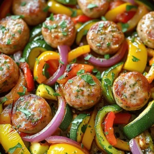 - 2 chicken sausages, sliced into rounds - 1 cup bell peppers (red, yellow, green), cut into strips - 1 cup zucchini, sliced into half-moons - 1 small red onion, cut into wedges - 2 tablespoons olive oil - 1 teaspoon garlic powder - 1 teaspoon Italian seasoning - Salt and pepper to taste - Fresh parsley, chopped (for garnish) When making this dish, choose fresh ingredients. Fresh vegetables add color and flavor. Look for vibrant bell peppers and firm zucchini. This makes your meal more appealing. You can swap chicken sausage for turkey or veggie sausage. These options work well too. For veggies, feel free to mix it up. Use broccoli, asparagus, or carrots based on your taste. To pick fresh vegetables, look for bright colors and no spots. For chicken sausages, choose ones with simple ingredients. Avoid those with too many additives. They taste better and are often healthier. How to preheat the air fryer To start, set your air fryer to 400°F (200°C). Let it preheat for about 3 minutes. This step is key to getting your chicken sausage and veggies crispy. Preparing the vegetables and sausages Next, slice the two chicken sausages into rounds. Grab a large bowl and add the sausage. Then, cut your bell peppers into strips. Toss in 1 cup of bell peppers, 1 cup of zucchini sliced into half-moons, and 1 small red onion cut into wedges. Now, drizzle 2 tablespoons of olive oil over the mixture. Sprinkle in 1 teaspoon of garlic powder, 1 teaspoon of Italian seasoning, and add salt and pepper to taste. Mix everything well so the sausages and veggies get coated evenly. Layering the mixture in the air fryer basket Take the seasoned mixture and place it in the air fryer basket. Make sure you layer it in a single layer. This helps everything cook evenly and crisp up nicely. Ideal cooking time and temperature Cook your mixture at 400°F (200°C) for about 8 to 10 minutes. Shake the basket halfway through. This ensures all sides of the sausage and veggies get that lovely crispiness. Checking for doneness When the time is up, check that the sausages are heated through. The veggies should be tender and slightly charred. This means they are ready to enjoy. Garnishing tips with fresh parsley Remove the basket from the air fryer. Before serving, chop some fresh parsley and sprinkle it on top. This adds a nice touch and fresh flavor to your dish. For the full recipe, you can refer to the [Full Recipe]. - Air fryer placement tips: Place the air fryer on a flat, stable surface. Ensure there’s space around it for airflow. Avoid overcrowding the basket to allow heat to circulate. This will help your sausage and veggies get that desired crunch. - How to prevent sticking: Use a light spray of oil on the basket. This keeps your food from sticking. Tossing the veggies and sausage in olive oil before cooking also adds flavor and helps achieve that crispy texture. - Adding spices for a flavor boost: Enhance your dish with spices like paprika, cumin, or chili powder. A pinch of cayenne can add heat. Always taste as you go, adjusting to your preference. - Homemade seasoning blends: Mix your own seasoning blend. Combine dried herbs like oregano, thyme, and rosemary. This adds depth and makes your dish unique. A little creativity goes a long way in flavor. - Scaling the recipe for batch cooking: You can double or triple the recipe easily. Just make sure to cook in batches. This way, everything cooks evenly and stays crispy. - Reheating tips for leftovers: To reheat, pop the leftovers back in the air fryer. Set it to 350°F (175°C) for about 5 minutes. This restores the crispy texture without making the food soggy. {{image_2}} You can switch up the protein in this dish. Using turkey sausage is a great choice. Turkey sausage is leaner and still tasty. It cooks in about the same time as chicken sausage. If you want a plant-based twist, try vegetarian sausages. They come in many flavors. They add a nice texture and taste, too. Another option is to use tofu or tempeh. - Tofu: Press it first to remove water. Then cut it into cubes. Toss it with the veggies and seasonings. - Tempeh: This protein has a nutty flavor. Slice it and season it like the sausages. The veggies you choose can change the dish’s flavor. Seasonal vegetables work best. In the summer, use fresh corn or cherry tomatoes. In the fall, try squash or Brussels sprouts. You can also use frozen veggies. They are quick and easy to prepare. Just make sure to thaw them first. This helps them cook evenly. - Broccoli, green beans, or carrots are great frozen options. - Mix and match your favorites for a colorful plate. This dish pairs well with many sides. A simple green salad adds freshness. You could also serve it with rice or quinoa for a filling meal. For drinks, a light white wine complements the flavors well. If you prefer non-alcoholic options, try sparkling water with a slice of lemon. Don’t forget to check the Full Recipe for more tips! Store your leftovers in an airtight container. This keeps the chicken sausage and veggies fresh. Place them in the fridge within two hours after cooking. They can stay good for up to three days. If you want to keep them longer, consider freezing them. Portion the dish into freezer-safe bags. Press out as much air as possible before sealing. This helps prevent freezer burn. To reheat, using the air fryer works best. Set it to 350°F (175°C) for about five minutes. This method helps keep the food crispy. Microwaving is also an option, but it may make the veggies soggy. If you want to use the oven, preheat it to 350°F (175°C). Bake for about 10-15 minutes until heated through. The dish lasts about three days in the fridge. If frozen, it can last up to three months. Always check for spoilage before eating. Signs include an off smell or changes in color. If you see mold, discard it right away. Enjoy your meal with peace of mind by storing it properly! For the full recipe, check out the link. You can cook chicken sausages in an air fryer for about 8 to 10 minutes. This timing works well at 400°F (200°C). Make sure to check if they are heated through. The sausages should be firm and golden. Yes, you can use other types of sausages. For pork or beef sausages, you may need 10 to 12 minutes. Cook them at the same temperature, 400°F (200°C). Always check for doneness, as times may vary based on the sausage type. Many vegetables work great in an air fryer. I recommend these: - Bell peppers - Zucchini - Red onion - Broccoli - Carrots - Asparagus These veggies cook quickly and get nice and crispy. You can mix and match based on your taste. Always cut them into even pieces for best cooking. For the full recipe, check out the details above. In this blog post, we explored making a delicious air fryer dish with chicken sausages and fresh veggies. We covered ingredient lists, substitutions, and tips for freshness. The step-by-step instructions make cooking easy, while our tips help you achieve crispy results. Lastly, we discussed variations, storage tips, and answered common questions. Remember, you can mix and match ingredients to suit your taste. Enjoy your cooking adventure, and have fun experimenting!