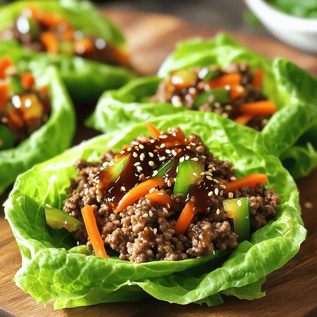 Irresistible Asian-Style Ground Beef Lettuce Wraps