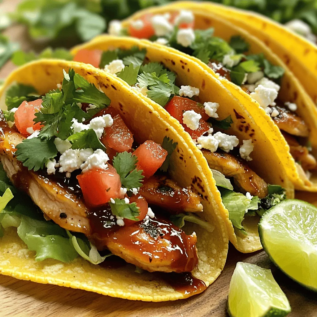 Garlic Butter Honey BBQ Chicken Tacos Simple Feast