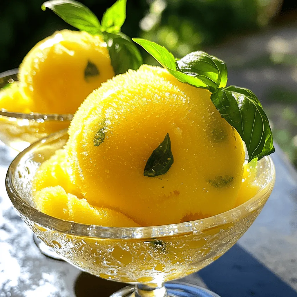 Summer desserts should be bright and refreshing. Here are some must-have ingredients: - Fresh fruits (like strawberries, lemons, and raspberries) - Natural sweeteners (such as honey and agave syrup) - Dairy options (like coconut milk and buttermilk) - Herbs (like basil and mint for extra flavor) - Light and airy elements (think whipped cream or meringue) These ingredients help create sweet treats that are perfect for warm days. When making summer desserts, you can use either fresh or frozen fruits. Fresh fruits taste great and add a vibrant look. They give a juicy burst in every bite. Frozen fruits are easy to store and often cheaper. They work well in smoothies and popsicles. Just remember, thaw them before use to avoid excess water. Using fresh ingredients often gives the best taste and texture. But don’t shy away from frozen options. They can save time and still taste good. Many ingredients can be swapped in dessert recipes. Here are some common substitutes: - Sugar: Use honey or maple syrup for a natural sweetness. - Butter: Swap with coconut oil for a dairy-free option. - Flour: Almond flour or oat flour can be great gluten-free choices. - Dairy: Use almond milk or coconut cream for a vegan alternative. These swaps help you cater to different diets while keeping desserts delicious. To make the Chilled Lemon Basil Sorbet, for example, you can easily replace sugar with honey. This change adds a unique flavor twist. Explore and enjoy making your summer desserts! To make Chilled Lemon Basil Sorbet, start by mixing water, sugar, and lemon zest in a saucepan. Heat it gently until the sugar dissolves. Let it cool, then stir in lemon juice and basil. Pour into a shallow dish and freeze. Every 30 minutes, stir with a fork until fluffy. This process takes about 3-4 hours. For Strawberry Coconut Popsicles, blend hulled strawberries with honey and vanilla. Then, blend coconut milk until creamy. Layer the mixtures in popsicle molds. Freeze for at least 4 hours. Run warm water over the molds to release the popsicles. To bake Raspberry Lemonade Cupcakes, preheat your oven to 350°F. Whisk flour, sugar, baking powder, and salt in one bowl. In another bowl, cream butter and mix in eggs, buttermilk, lemon zest, and juice. Combine wet and dry mixes, folding in raspberries. Bake for 18-20 minutes. Baking during summer needs some care. Use lighter pans to avoid overheating. Avoiding dark pans helps prevent burning, especially with delicate recipes. Always preheat your oven for even baking. This ensures your cupcakes rise nicely. If you want to add a twist, try infusing flavors. Mix in herbs or spices to your batter. This small change can make a big impact, giving your dessert a unique twist. Cooling desserts is key for summer treats. For sorbets, break up ice crystals while freezing. This ensures a light, fluffy texture. You can use a shallow dish for faster freezing, too. For cupcakes, let them cool in the tray for a few minutes. Then, transfer them to a wire rack. This prevents sogginess. For popsicles, warm water makes it easy to remove them. Enjoy them right away or store them back in the freezer for later. These methods help create perfect, refreshing desserts for your summer picnic. Don't forget to check out the Full Recipe for more details! To make your picnic dessert a hit, opt for treats that are easy to eat. Finger foods like cupcakes or popsicles are great. Choose desserts that do not melt quickly. Chilled Lemon Basil Sorbet is a refreshing choice. Make sure your desserts are not too sweet. Balance is key for hot summer days. Keeping your desserts fresh can be tricky. Use an insulated cooler to store your treats. Ice packs will help keep everything cool. For items like Raspberry Lemonade Cupcakes, avoid direct sunlight. Cover them with a clean cloth or lid. This helps prevent drying out. If you use fruit, rinse and dry it well before packing. A beautiful spread makes your picnic fun. Use colorful napkins and plates to brighten things up. Arrange desserts in a way that is pleasing to the eye. Layer your Strawberry Coconut Popsicles in a cooler for a fun display. Garnish treats like the Chilled Lemon Basil Sorbet with fresh basil leaves. Simple touches can make your picnic feel special. {{image_2}} Fruit-based desserts shine in summer. They are fresh, colorful, and full of flavor. You can use seasonal fruits like berries, peaches, and melons. Here are some ideas: - Fruit Salad: Mix your favorite fruits. Try berries, kiwi, and watermelon for a bright dish. - Berry Parfaits: Layer yogurt, granola, and berries in cups. They look great and taste amazing! - Fruit Tarts: Use a simple tart crust. Fill it with cream cheese or custard, then top with fresh fruit. No-bake desserts are perfect for summer. They save time and keep your kitchen cool. Here are a few easy options: - Chilled Lemon Basil Sorbet: This refreshing sorbet uses lemon and basil for a unique twist. You combine water, sugar, lemon juice, and basil. Freeze it for a simple summer treat. [Full Recipe] - Strawberry Coconut Popsicles: Blend strawberries, coconut milk, and honey. Pour into molds and freeze. They are fruity and creamy. - Chocolate Mousse: Whip cream and mix it with melted chocolate. Chill until set. Serve in cups for a rich dessert. Many people look for gluten-free and vegan options today. These desserts can still be tasty and fun. - Gluten-Free Brownies: Use almond flour or a gluten-free blend. They can be fudgy and delicious! - Vegan Banana Bread: Swap eggs for flaxseeds and use plant milk. It’s moist and perfect for any picnic. - Chia Seed Pudding: Mix chia seeds with almond milk and sweetener. Let it sit overnight. Top with fresh fruit in the morning. These variations ensure everyone at your picnic can enjoy a treat! Storing desserts is key for keeping them fresh and tasty. For most desserts, wrap them well. Use plastic wrap or foil to cover them tightly. This method helps keep moisture in. If you make cupcakes, store them in an airtight container. For cakes, consider slicing them and storing in layers with parchment paper in between. This way, they won’t stick. You can store many desserts in the fridge. Just remember to let them cool first. Transporting desserts on a hot day can be tricky. Always use ice packs to keep things cool. Place your desserts in a cooler with ice packs around them. If you are taking cupcakes or fragile desserts, use a sturdy box. It helps prevent them from tipping over. Try to keep the cooler in the shade. Avoid leaving it in direct sunlight. If you can, serve desserts right after you arrive. This keeps them fresh and tasty. Choosing the right containers makes a big difference. For cakes, a cake carrier works well. It protects the top and keeps the cake fresh. For cupcakes, use a cupcake carrier. These containers have special holders to keep each cupcake safe. For cookies or bars, a flat, airtight container is best. Make sure it seals tightly to keep the treats fresh. Clear containers let you see what’s inside, making it easy to grab your favorites. Don’t forget to check the [Full Recipe] for delicious dessert options to try at your next picnic! Desserts that are sturdy and not too delicate work best for picnics. Here are some great options: - Brownies - Cookies - Bars - Cupcakes - Fruit-based desserts like tarts These desserts stay fresh and are easy to serve. For instance, brownies do not crumble easily. Cookies are portable and can be stacked. Cupcakes can be topped with frosting and still hold their shape. Yes, many desserts can be made ahead of time. This makes planning your picnic easier. For example, brownies and cookies can be baked a day or two before. Just store them in a sealed container. Cupcakes can also be baked in advance. Frost them on the day of the picnic to keep them fresh. You can even freeze some desserts. This is great for pies or bars. Just thaw them in the fridge the night before. To help your desserts last longer, follow these tips: - Store desserts in airtight containers. - Keep them in a cool place. - Use fresh ingredients when possible. If you are making chilled desserts, like the Chilled Lemon Basil Sorbet, keep them in the freezer until you are ready to serve. This will prevent them from melting. Always check for signs of spoilage before serving. For a delicious treat, try making the Chilled Lemon Basil Sorbet. It’s refreshing and perfect for summer. For the full recipe, click here. In this blog post, we explored essential ingredients for summer desserts, from fresh fruits to common substitutes. I shared step-by-step methods for preparing treats, baking techniques, and cooling options. We discussed best practices for serving desserts outdoors and tips for keeping them fresh. You also learned about fruit-based, no-bake, and dietary-specific options. Finally, we covered proper storage and transport details. Great desserts can make your picnic fun. With the right ingredients and tips, you can impress everyone!
