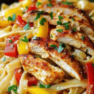 To make this dish, you'll need: - 2 boneless, skinless chicken breasts - 8 oz fettuccine pasta - 3 tablespoons Cajun seasoning - 2 tablespoons honey - 4 tablespoons unsalted butter - 1 tablespoon olive oil - 1 bell pepper (red or yellow), sliced - 1 small onion, sliced - 3 cloves garlic, minced - 1 cup chicken broth - ½ cup heavy cream - Salt and pepper to taste - Fresh parsley, chopped (for garnish) - Grated Parmesan cheese (optional) Using the right amounts is key to great flavor. Here’s a breakdown: - Chicken breasts: Use about 6-8 ounces each for even cooking. - Pasta: Eight ounces of fettuccine serves about four people. - Cajun seasoning: Three tablespoons gives just the right kick. - Honey: Two tablespoons balance the spice with sweetness. - Butter: Four tablespoons add richness to the sauce. - Olive oil: One tablespoon keeps the chicken from sticking. - Bell pepper and onion: One each adds sweetness and color. - Garlic: Three cloves provide a strong flavor punch. - Chicken broth: One cup adds depth to the sauce. - Heavy cream: Half a cup makes the sauce creamy. - Salt and pepper: Use to your taste for seasoning. - Fresh parsley and Parmesan: These are for garnish, adding fresh flavor. If you want to switch things up, consider these alternatives: - Chicken: Use turkey breast or tofu for a different protein. - Pasta: Swap fettuccine for penne or spaghetti. - Cajun seasoning: Try a homemade mix if you want more control over the flavors. - Honey: Maple syrup can work if you want a different sweetness. - Butter: Use ghee or vegan butter for a dairy-free option. - Chicken broth: Vegetable broth is great for a vegetarian dish. - Heavy cream: Coconut cream can replace it for a dairy-free sauce. For the full recipe, check the detailed instructions. Start with a large pot. Fill it with water and add salt. Bring the water to a boil. Add the fettuccine and cook it until al dente. This usually takes about 8-10 minutes. Stir the pasta occasionally to avoid sticking. Once done, drain the pasta but save ½ cup of the water. This water will help later with the sauce. While the pasta cooks, grab your chicken breasts. Season both sides with Cajun seasoning, salt, and pepper. Use your hands to rub it in well. This step is key for flavor. Let the chicken sit for a few minutes to absorb the spices while you check on the pasta. Heat a large skillet over medium heat. Add olive oil once the skillet is hot. Place the seasoned chicken breasts in the skillet. Cook each side for 6-7 minutes. Look for a nice golden brown color. When cooked through, remove chicken from the skillet. Let it rest for a few minutes before slicing it into strips. In the same skillet, add butter, sliced onion, bell pepper, and minced garlic. Sauté these for 4-5 minutes. You want them to become tender but still crisp. This step brings out the natural sweetness in the vegetables. The aroma will fill your kitchen! Pour chicken broth and honey into the skillet. Use a wooden spoon to scrape up any brown bits from the bottom. This adds depth to your sauce. Let the mixture simmer for about 5 minutes. Then stir in the heavy cream. Cook for another 2-3 minutes until the sauce thickens a bit. Finally, add the cooked fettuccine and sliced chicken. Toss everything together. If the sauce is too thick, add some reserved pasta water. Make sure every piece is coated well. Adjust seasoning to your taste. Enjoy your meal! Check the [Full Recipe](#) for detailed steps and tips. To make the best Cajun seasoning, mix these spices: - 1 tablespoon paprika - 1 teaspoon cayenne pepper - 1 teaspoon garlic powder - 1 teaspoon onion powder - 1 teaspoon dried oregano - 1 teaspoon dried thyme - 1 teaspoon black pepper - 1 teaspoon salt This mix gives you a bold flavor. You can adjust the cayenne for more heat. Keep it sealed in a jar for later use. The key to juicy chicken is not overcooking it. Cook the chicken breasts until they reach an internal temperature of 165°F. Here are tips to keep it tender: - Let the chicken rest after cooking. This helps the juices stay inside. - Use a meat thermometer for perfect doneness. - Marinate the chicken for at least 30 minutes before cooking. This adds flavor and moisture. For a smooth sauce, start with the right amount of chicken broth. If the sauce is too thick, add reserved pasta water. If it’s too thin, let it simmer longer. Here are some flavor tips: - Taste the sauce often. Adjust salt and pepper as needed. - A splash of lemon juice can brighten the flavors. - Add more honey if you prefer a sweeter sauce. For the full recipe, check the complete instructions to nail this dish! {{image_2}} You can use any pasta you like. Fettuccine is great, but penne or spaghetti works too. If you want a fun twist, try using whole wheat or gluten-free pasta. Each type gives a unique taste and texture to the dish. Just be sure to cook it according to the package instructions. This way, your pasta will be perfect every time. Adjusting the heat level is easy. If you want more spice, add extra Cajun seasoning or a dash of hot sauce. You can also mix in red pepper flakes for an extra kick. If you prefer less heat, use less Cajun seasoning. Another option is to add a touch of cream or more honey to balance the flavors. This keeps it flavorful without the burn. Adding veggies is a smart idea. You can toss in spinach, zucchini, or broccoli for extra nutrients. Just sauté them with the onions and peppers. This not only boosts the health of the dish but also adds color. For a fresh taste, you can add cherry tomatoes or peas right before serving. These small changes make your meal even better. Try out these variations to make your Spicy Cajun Honey Butter Chicken & Pasta your own. For the complete recipe, check out the Full Recipe section. To keep your Spicy Cajun Honey Butter Chicken & Pasta fresh, store it in an airtight container. Make sure it cools down to room temperature first. This helps avoid condensation, which can make the dish soggy. Place the container in the fridge as soon as possible. Enjoy your leftovers within 3 to 4 days for the best taste and safety. If you want to save for later, freezing is a great option. Divide the dish into smaller portions. This makes it easier to thaw only what you need. Use freezer-safe containers or heavy-duty freezer bags. Label them with the date. The dish can stay fresh for up to 3 months. For best taste, aim to eat it within 1 to 2 months. When you’re ready to eat your leftovers, take them out of the fridge or freezer. If frozen, thaw in the fridge overnight. To reheat, use a skillet over medium heat. Add a splash of water or chicken broth to keep it moist. Stir often until it’s hot. You can also use the microwave, but cover it to keep moisture in. Enjoy your meal just like the first time! For the full recipe, check back at the beginning of the article. You can pair this dish with a fresh salad. A simple green salad with a light vinaigrette works well. You might also enjoy garlic bread on the side. It’s great for soaking up the sauce. Roasted vegetables add color and nutrition, too. Yes, you can! Use tofu or chickpeas instead of chicken. These options soak up the sauce nicely. For pasta, choose a variety that is egg-free. You can also add more veggies, like zucchini or mushrooms, for extra flavor. Leftovers will stay fresh for up to three days in the fridge. Store them in an airtight container. Reheat gently on the stove or in the microwave. Adding a splash of water can help keep the pasta moist. Absolutely! Shrimp or fish can work well in this dish. You can also try turkey or pork. Just adjust the cooking time based on the protein you choose. Make sure it is cooked through before serving. Yes, you can make this dish gluten-free. Use gluten-free pasta for the recipe. Check the Cajun seasoning for gluten-free ingredients. You can also use cornstarch to thicken the sauce if needed. This keeps all the flavors intact! For the full recipe, check out the details above. To make Spicy Cajun Honey Butter Chicken & Pasta, I shared key ingredients, step-by-step cooking, and helpful tips. You can adjust flavors and even switch ingredients for variety. Proper storage keeps leftovers fresh so you can enjoy this dish later. Remember, it's easy to make this dish fit your taste. Try new pasta shapes or add your favorite veggies. With a bit of practice, you will create a meal everyone loves. Enjoy cooking, and have fun experimenting!