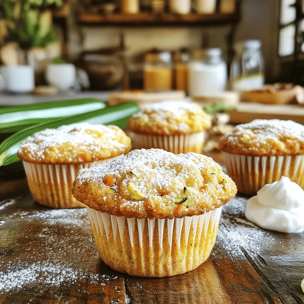 - 1 cup coconut flour - 2 medium zucchinis, grated - 1 cup grated carrots - 4 large eggs - 1/2 cup honey or maple syrup - 1/3 cup coconut oil, melted - 1 teaspoon vanilla extract - 1 teaspoon baking soda - 1/2 teaspoon baking powder - 1 teaspoon ground cinnamon - 1/2 teaspoon salt These ingredients work together to create light and fluffy muffins. Coconut flour gives a unique texture, while the zucchini and carrots add moisture and nutrition. The sweeteners like honey or maple syrup can enhance the flavor, making these muffins a treat. - 1/4 cup chopped walnuts or pecans - 1/4 cup raisins or chocolate chips If you want to add extra crunch or sweetness, consider nuts or dried fruit. You can swap in gluten-free flour or egg substitutes if needed. For the full recipe, refer to the section above. Enjoy the process of mixing these ingredients, and feel free to get creative with your own favorite add-ins! First, preheat the oven to 350°F (175°C). This helps the muffins bake evenly. Next, line your muffin tin with muffin liners. If you don’t have liners, lightly grease each muffin cup with coconut oil. This will help the muffins come out easily after baking. In a large bowl, combine the grated zucchini and carrots. Mix them well to spread the flavors. In another bowl, whisk together the eggs, honey (or maple syrup), melted coconut oil, and vanilla extract. Make sure the mixture is smooth and well blended. Once done, pour this wet mixture into the bowl with the grated vegetables. Stir it until everything is fully combined. In a separate bowl, mix the coconut flour, baking soda, baking powder, ground cinnamon, and salt together. This step is important for even flavor and texture. Gradually add the dry mixture to the wet mixture. Stir gently until just combined. Be careful not to overmix. If you like, fold in the chopped nuts and raisins or chocolate chips at this point for added flavor. Now it’s time to fill the muffin cups. Divide the batter evenly among the prepared muffin cups. Fill each cup about three-quarters full to allow for rising. Place the muffin tin in the preheated oven and bake for 18-22 minutes. You’ll know they’re done when a toothpick inserted into the center comes out clean. Once baked, let the muffins cool in the tin for 5 minutes. After that, transfer them to a wire rack to cool completely. For the full recipe, check the detailed instructions above. To keep your muffins moist, avoid overmixing. When you mix too much, the muffins can turn out dry. Stir the batter until just combined. This keeps the muffins fluffy and soft. Choosing zucchinis and carrots wisely also helps. Pick firm zucchinis with shiny skin. Grate them right before use to keep moisture. For carrots, select fresh ones. They should be bright orange and crunchy. Grate them finely for better blending and moisture release. To make your muffins extra tasty, add spices and herbs. Ground cinnamon works well here. You can also try nutmeg or ginger for a twist. These spices add warmth and depth to your muffins. Consider adding optional ingredients for nutrition. Chopped walnuts or pecans give a nice crunch. Raisins or chocolate chips add sweetness. Both boost flavor and can make your muffins more fun to eat. Using the right baking tools is key. A good quality muffin tin helps muffins bake evenly. Silicone liners can help prevent sticking and make clean-up easy. To check for doneness, use a toothpick. Insert it into the center of a muffin. If it comes out clean, your muffins are ready. If not, bake for a few more minutes. This simple check ensures you enjoy perfectly baked Coconut Flour Carrot Zucchini Muffins. For the full recipe, follow the link. {{image_2}} To make these muffins even tastier, you can add spices like nutmeg and ginger. A pinch of nutmeg adds warmth, while ginger gives a zing. You can also switch sweeteners. Agave syrup is a great choice for a lighter taste. Stevia offers a low-calorie option if you're watching your sugar intake. Mixing and matching these flavors can create a muffin that fits your taste perfectly. If you follow a vegan diet, you can make these muffins without eggs. Use one tablespoon of flaxseed meal mixed with three tablespoons of water instead of each egg. This will help bind the muffins. For a low-carb version, you can reduce the honey or maple syrup. You can also replace some coconut flour with almond flour for fewer carbs while still keeping the muffins moist and delicious. You can change the muffins with seasonal fruits or vegetables. In the fall, add pumpkin puree for a cozy flavor. In summer, try fresh blueberries or raspberries for a fruity burst. For the holidays, you can mix in cranberries or pecans. These seasonal twists will keep your muffins exciting and fresh all year round. For the full recipe, check out the details above. After baking, let your muffins cool for about 5 minutes in the tin. This helps them set. Then, transfer them to a wire rack. Cooling completely is key. If muffins are warm, they can get soggy when stored. Always use an airtight container for storage. This keeps them fresh and moist. You can keep these muffins at room temperature for 2-3 days. Just make sure they are in an airtight container. If you want to save them longer, refrigerate them. This can extend their life to about a week. For even longer storage, freeze them. Wrap each muffin in plastic wrap and place them in a freezer bag. They can last up to 3 months in the freezer. When you want to enjoy your muffins again, reheating is easy. The best way is to use an oven. Preheat it to 350°F (175°C). Place muffins on a baking sheet for about 5-10 minutes. You can also use a microwave. Heat each muffin for about 15-20 seconds. This warms them up without drying them out. Enjoy your Coconut Flour Carrot Zucchini Muffins warm for the best taste! For the full recipe, check out the details above. You can swap regular flour with coconut flour, but the muffins will change. Coconut flour absorbs more moisture. This means your muffins might become dry if you don't adjust the liquids. I recommend using less coconut flour than regular flour. A good ratio is 1:4. For each cup of regular flour, use only a quarter cup of coconut flour. To keep your muffins fresh, store them properly. If you have leftovers, let them cool before putting them away. Place them in an airtight container. You can store them on the counter for up to three days. For longer storage, freeze them for about three months. Just wrap them tightly in plastic wrap and place in a freezer bag. Coconut flour is a great option for health. It's high in fiber, helping digestion. It is low in carbs, making it good for low-carb diets. Carrots provide vitamins and antioxidants. Zucchini adds moisture and nutrients. Together, these ingredients create a muffin that's tasty and good for you. You can adjust the sweetness to your taste. If you want sweeter muffins, add more honey or maple syrup. Start with a tablespoon more and taste. If you want them less sweet, reduce the sweetener by a tablespoon. You can also use less sugar, or try a sugar substitute like stevia for a lower-calorie option. Making muffins with coconut flour, zucchini, and carrots is fun and easy. This recipe offers a great base, letting you mix in your favorite nuts or fruits. Remember to preheat the oven and avoid overmixing for moist muffins. You can try different flavors or adapt for allergies or diet needs. Store them right for longer freshness. Enjoy your tasty, wholesome treats!