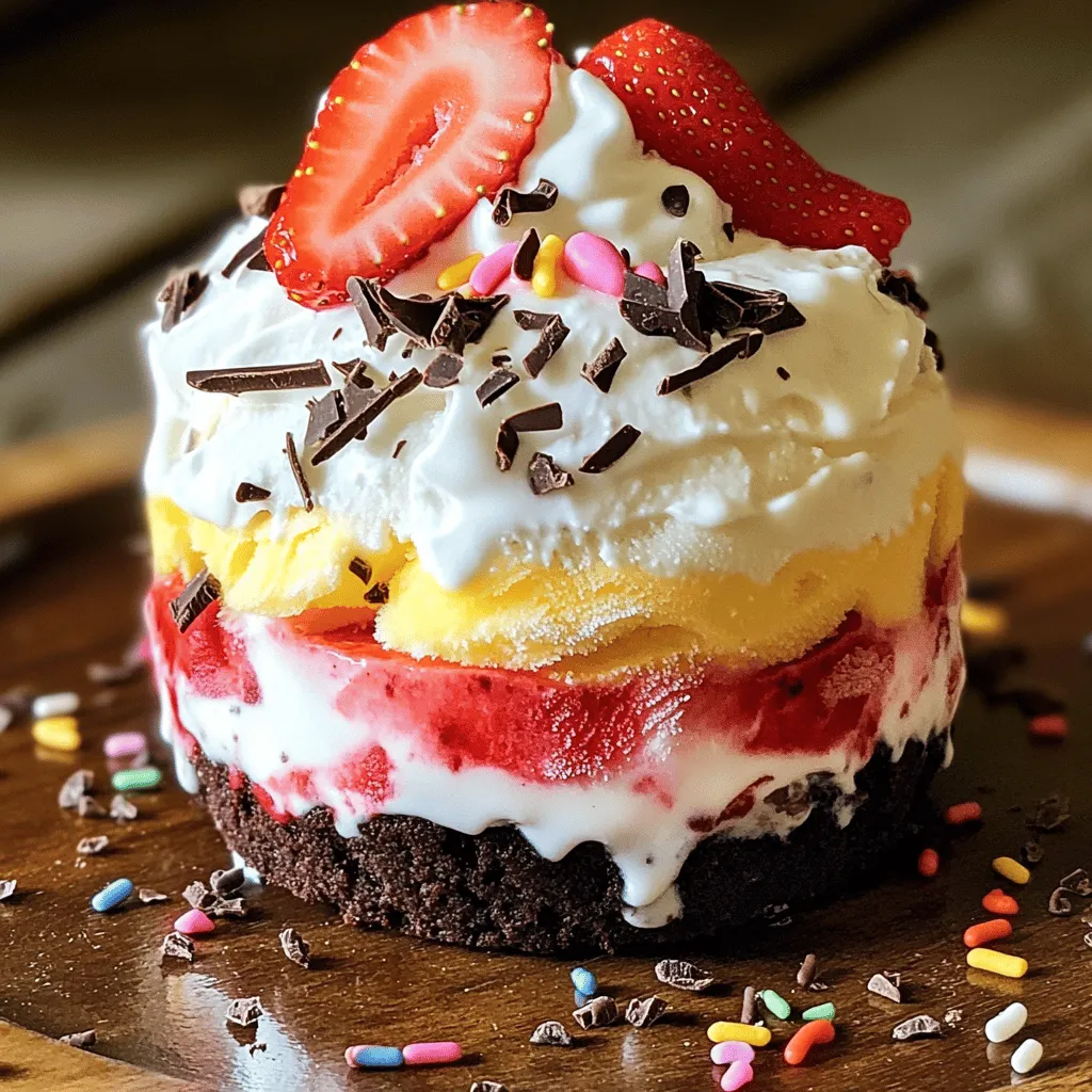 Mini Neapolitan Ice Cream Cake Delightful Treat Recipe