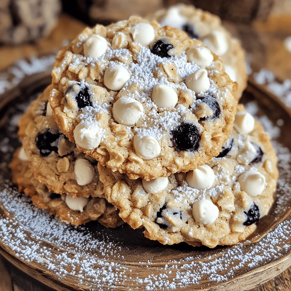 White Chocolate Blueberry Oatmeal Cookies Delight