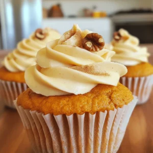 - 1 cup all-purpose flour - 1 teaspoon baking powder - 1 teaspoon baking soda - 1 teaspoon ground cinnamon - ½ teaspoon ground nutmeg - ½ teaspoon ground ginger - ¼ teaspoon salt - ½ cup granulated sugar - ½ cup packed brown sugar - ½ cup vegetable oil - 2 large eggs - 1 cup pumpkin puree - 1 teaspoon vanilla extract - ½ cup walnuts or pecans, chopped (optional) - 1 cup unsalted butter, softened - 4 cups powdered sugar - 2 teaspoons ground cinnamon - 2 tablespoons milk - 1 teaspoon vanilla extract When I think about making pumpkin cupcakes, I get excited. The blend of spices and the soft texture is pure joy. To begin, you need to gather your ingredients. Fresh pumpkin puree adds rich flavor. You can use canned pumpkin if that’s easier. Next, the spices make your cupcakes special. Ground cinnamon, nutmeg, and ginger bring warmth. They remind me of cozy days in fall. I often add chopped walnuts or pecans for crunch, but that's optional. Your choice! For the frosting, I love using unsalted butter. It gives a creamy base. Mixing in powdered sugar and cinnamon creates a sweet treat. Adding milk makes it smooth and fluffy. If you like, you can adjust the sweetness to your taste. This list is all you need for my Pumpkin Cupcakes with Cinnamon Frosting Delight. For the full recipe, check the previous section! 1. First, preheat your oven to 350°F (175°C). Line a muffin tin with cupcake liners. This helps the cupcakes bake evenly and makes for easy serving. 2. In a medium bowl, whisk together the dry ingredients: - 1 cup all-purpose flour - 1 teaspoon baking powder - 1 teaspoon baking soda - 1 teaspoon ground cinnamon - ½ teaspoon ground nutmeg - ½ teaspoon ground ginger - ¼ teaspoon salt This mix gives the cupcakes their great flavor and texture. 3. In a large mixing bowl, combine the sugars and vegetable oil: - ½ cup granulated sugar - ½ cup packed brown sugar Mix these until well combined, which creates a nice base for your batter. Next, add in the eggs, one at a time, and beat them well after each addition. Then, stir in the pumpkin puree and vanilla extract until everything is mixed well. 1. Gradually add the dry mix to the wet mixture. Stir gently until just combined. Be careful not to overmix, or the cupcakes may become tough. 2. Now, scoop the batter into your prepared cupcake liners. Fill each about two-thirds full for the best rise. 3. Bake the cupcakes in your preheated oven for 18-20 minutes. To check for doneness, insert a toothpick into the center. If it comes out clean, they are ready. 1. While the cupcakes cool, prepare the cinnamon frosting. In a large bowl, beat the softened butter until it becomes creamy. 2. Gradually add in the powdered sugar and ground cinnamon. Mix on low speed until everything is combined well. - 1 cup unsalted butter, softened - 4 cups powdered sugar - 2 teaspoons ground cinnamon 3. Next, add the milk and vanilla extract. Whip the mixture until it becomes light and fluffy. This frosting adds a perfect sweet touch to the cupcakes. Once the cupcakes are cool, you can frost them generously with the cinnamon frosting using a piping bag or spatula. Enjoy this pumpkin spice treat! For the full recipe, refer to the earlier section. - How to ensure cupcakes don’t stick to liners: Use good-quality cupcake liners. Before adding batter, lightly spray them with non-stick spray. This simple step helps your cupcakes come out clean. - Checking for doneness with a toothpick: Insert a toothpick into the center of a cupcake. If it comes out clean or with a few crumbs, your cupcakes are ready. If there’s wet batter, bake for a few more minutes. - Using room temperature ingredients: Bring eggs and butter to room temperature before mixing. This helps create a smooth batter and leads to a better cupcake texture. - Achieving the perfect frosting consistency: Start with softened butter. Mix in powdered sugar slowly to avoid a sugar cloud. Add milk a little at a time to reach your desired creaminess. - Recommended tools for easy application: Use a piping bag with a decorative tip for a fancy look. A spatula works great for a more rustic finish. Either way, make sure to have fun with it! - Creative decoration ideas: After frosting, sprinkle cinnamon on top. You can add a walnut or pecan half for a nice touch. Try using edible glitter for a festive look! For the full recipe of these delightful treats, check out the detailed instructions. {{image_2}} You can change the taste of your pumpkin cupcakes in fun ways. Here are some ideas: - Chocolate pumpkin cupcakes: Add 1/3 cup cocoa powder to the dry mix. This gives a rich chocolate taste with the pumpkin flavor. - Healthy pumpkin cupcakes with alternative sweeteners: Use honey or maple syrup instead of sugar. This makes them sweet without refined sugars. - Gluten-free options using almond or coconut flour: Replace all-purpose flour with almond or coconut flour. Keep in mind, this may change the texture a bit. Frosting can change your cupcake game. Here are some tasty swaps: - Cream cheese frosting: Blend 8 ounces of cream cheese with 1/2 cup butter. Add 4 cups of powdered sugar and mix until smooth. - Maple frosting for a different twist: Use maple syrup instead of vanilla in your frosting. This gives it a sweet, unique flavor. - Vegan frosting alternatives: Use vegan butter and almond milk. Mix it with powdered sugar and vanilla for a tasty vegan treat. Feel free to explore these ideas while following the full recipe for pumpkin cupcakes with cinnamon frosting. Each variation can add a delightful twist to your baking. Enjoy! To keep your pumpkin cupcakes fresh, store them in an airtight container. Place parchment paper between layers to avoid sticking. At room temperature, these cupcakes last about three days. If you want to keep them longer, put them in the fridge. In the fridge, they will stay good for about a week. You can freeze both frosted and un-frosted cupcakes. For un-frosted ones, wrap each cupcake in plastic wrap, then place them in a freezer bag. For frosted cupcakes, freeze them on a baking sheet first. Once frozen, wrap them carefully. This helps maintain the frosting’s shape. When you’re ready to eat them, thaw in the fridge overnight. For the best texture, let them sit at room temperature for a bit before serving. Enjoy your delicious pumpkin treats! Can I use fresh pumpkin instead of canned pumpkin puree? Yes, you can use fresh pumpkin. Just roast or steam it until soft, then mash. This gives a fresh taste. However, make sure to drain any excess water. Canned pumpkin is more consistent in texture, but fresh can add a unique flavor. How can I make my cupcakes more moist? To keep your cupcakes moist, use oil instead of butter. Also, do not overmix the batter. Adding an extra egg or a bit of yogurt can also help. Finally, bake them just until done; overbaking dries them out. What can I substitute for eggs in this recipe? You can replace each egg with ¼ cup of applesauce or mashed banana. Flax eggs work well too. To make one, mix one tablespoon of ground flaxseed with three tablespoons of water. Let it sit for five minutes until it thickens. How do I know when my cupcakes are done baking? Check with a toothpick. Insert it into the center of a cupcake. If it comes out clean, they are done. You can also gently press the top. If it springs back, they are ready. Can I make this recipe ahead of time? Yes! You can make the batter a day in advance and store it in the fridge. Just remember to bring it back to room temperature before baking. You can also frost the cupcakes a day ahead. Just keep them in an airtight container. What are some pairing suggestions for these cupcakes? These cupcakes pair well with coffee or chai tea. You can also serve them with a scoop of vanilla ice cream. A drizzle of caramel sauce adds a nice touch too. These pumpkin cupcakes are a fun and tasty treat. We covered the key ingredients and shared simple steps for baking and frosting. You can also explore variations, storage tips, and common questions. Enjoy making these cupcakes for any occasion. Remember to get creative with your toppings and flavors. Happy baking!