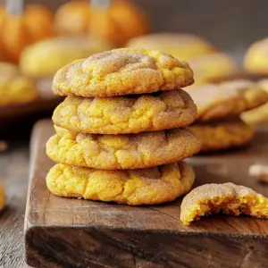 To make the best soft pumpkin snickerdoodles, you need the right ingredients. Here’s the full list to get you started: - 1 cup unsalted butter, softened - 1 cup granulated sugar - 1 cup packed brown sugar - 1 cup pumpkin puree - 2 large eggs - 1 teaspoon vanilla extract - 3 ½ cups all-purpose flour - 2 teaspoons ground cinnamon - 1 teaspoon baking soda - 1 teaspoon cream of tartar - ½ teaspoon salt - ½ teaspoon ground nutmeg - ¼ teaspoon ground ginger - ½ cup granulated sugar (for rolling) - 2 tablespoons ground cinnamon (for rolling) Each ingredient plays a key role in making your cookies soft and tasty. The butter adds a creamy texture, while the sugars give sweetness and help the cookies rise. Pumpkin puree keeps them moist and adds flavor. I love using fresh pumpkin when I can, but canned puree works just as well. The spices—cinnamon, nutmeg, and ginger—bring warmth and a cozy vibe to the cookies. For the rolling mixture, cinnamon and sugar create a sweet crust that enhances the snickerdoodle experience. Make sure to gather all your ingredients before starting, as it helps the process flow smoothly. You can find the full recipe in the earlier section. Happy baking! 1. Start by creaming the butter and sugars. In a large mixing bowl, add the softened butter, granulated sugar, and brown sugar. Mix until it becomes light and fluffy. This should take about 2-3 minutes. 2. Next, incorporate the pumpkin and eggs. Add the pumpkin puree, along with the eggs and vanilla extract. Beat this mixture until everything is well combined. The pumpkin adds moisture and flavor. 3. Now, it's time to mix the dry ingredients. In a separate bowl, whisk together the flour, ground cinnamon, baking soda, cream of tartar, salt, nutmeg, and ginger. This blend of spices adds warmth and depth to your cookies. Gradually add these dry ingredients to the wet mixture. Mix until a soft dough forms. Be careful not to overmix, as this can change the texture. 1. To form the cookies, scoop about 2 tablespoons of dough and roll it into a ball. The dough will be soft, so handle it gently. 2. For the cinnamon-sugar coating, combine ½ cup of granulated sugar with 2 tablespoons of ground cinnamon in a small bowl. Roll the dough balls in this mixture until they are well coated. This adds a sweet and spicy crust. 3. Place the coated dough balls on your prepared baking sheet. Make sure to space them about 2 inches apart. 4. Bake the cookies at 350°F (175°C) for 10-12 minutes. You want the edges to be lightly golden, but the centers should still be soft. 5. After baking, allow the cookies to cool on the baking sheet for about 5 minutes. Then, transfer them to a wire rack to cool completely. This cooling step helps maintain their soft texture. For the full recipe, refer to the detailed instructions above. To make these cookies soft, follow a few key tips. - Do not overmix: When you combine your wet and dry ingredients, mix just until they blend. Overmixing can make the cookies tough. You want a soft, fluffy dough. - Cooling tips: After baking, let the cookies cool on the sheet for about five minutes. This helps them stay soft. Then, move them to a wire rack to cool completely. This way, they won't get hard. You can add extra joy to your cookies with a few simple tweaks. - Adding chocolate chips or nuts: For a fun twist, mix in chocolate chips or nuts. This gives the cookies crunch and rich flavor. Just fold them into the dough before rolling. - Using fresh pumpkin vs. canned puree: Fresh pumpkin can add a brighter flavor. If you use fresh, make sure to cook and mash it well. Canned puree is great too. It offers convenience and consistent taste. Both options can make delicious cookies. Try these tips to make your Soft Pumpkin Snickerdoodles even better! For the full recipe, check out the details above. {{image_2}} You can have fun with seasonal twists on soft pumpkin snickerdoodles. Adding spices like cloves or allspice gives them a warm flavor. Just mix in about half a teaspoon of either spice when you combine the dry ingredients. This small change can make a big difference. Another great option is to make chocolate pumpkin snickerdoodles. Simply fold in a cup of chocolate chips when mixing your dough. The rich chocolate pairs well with pumpkin. It adds a sweet touch that both kids and adults will love. If you or someone you know has dietary needs, you can still enjoy these cookies. For a gluten-free version, use a gluten-free flour mix. Be sure it has a good binding agent, such as xanthan gum. This helps keep the cookies soft and chewy. For vegan substitutions, replace the eggs with flaxseed meal or applesauce. Use 1 tablespoon of flaxseed meal mixed with 2.5 tablespoons of water for each egg. Also, use a plant-based butter in place of regular butter. These swaps keep the cookies tasty and friendly for all diets. These variations make soft pumpkin snickerdoodles fun and suited for everyone! If you want the full details on making these delicious cookies, check out the Full Recipe. To keep your soft pumpkin snickerdoodles fresh, follow these simple tips. First, let the cookies cool fully. Warm cookies can create moisture, making them soggy. Once cooled, place them in an airtight container. This will lock in their softness and flavor. Try to layer parchment paper between the cookies. This prevents them from sticking together. Store the container at room temperature. This way, they stay soft for about a week. If you want to keep them longer, consider freezing. To freeze cookie dough, start by scooping it into balls. Place the dough balls on a baking sheet lined with parchment. Freeze them for about two hours until firm. Once frozen, transfer the dough balls to a freezer-safe bag. Be sure to label the bag with the date. They can last for up to three months. When you’re ready to bake, take out the desired amount. Thaw the dough in the fridge overnight or for a few hours at room temperature. Preheat your oven to 350°F (175°C) and bake as usual. You may need to add a minute or two to the baking time. Your cookies will still taste fresh and delicious! How do I know when pumpkin snickerdoodles are done? You will know pumpkin snickerdoodles are done when the edges are lightly golden. The centers should remain soft and puffy. Bake them for 10 to 12 minutes and check them carefully. They will continue to cook a bit after you take them out. Can I substitute ingredients in this recipe? Yes, you can substitute some ingredients. For example, you can use coconut oil instead of butter. If you need to avoid eggs, try using applesauce. This will change the taste a bit, but they will still be tasty. What is the best way to make ahead of time? To make these cookies ahead, you can prepare the dough and chill it in the fridge. You can also scoop the dough and freeze the balls. This way, you can bake fresh cookies later. Just add a minute or two to the baking time for frozen dough. How long do these cookies stay fresh? These cookies stay fresh for about five days at room temperature. Keep them in an airtight container to maintain their softness. You can also freeze them for longer storage. Just thaw them before enjoying! For the full recipe, check the section above. In this blog post, we explored how to make delicious pumpkin snickerdoodles. We discussed ingredients like butter, sugars, and pumpkin puree. You learned how to prepare the dough and bake the cookies. I shared tips for a soft texture and ways to enhance flavor. We also covered tasty variations and how to store your cookies properly. Now, you have the tools to create a warm, festive treat. Enjoy baking and sharing these cookies with friends and family. Your kitchen will smell amazing, and your cookies will taste delightful.