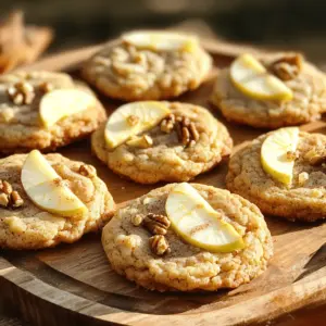 These cookies shine with simple yet flavorful ingredients. Here is what you will need: - 2 cups all-purpose flour - 1 teaspoon baking soda - 1 teaspoon ground cinnamon - 1/2 teaspoon ground nutmeg - 1/2 teaspoon salt - 1 cup unsalted butter, softened - 1 cup brown sugar, packed - 1/2 cup granulated sugar - 1 large egg - 1 tablespoon pure vanilla extract - 1/2 cup apple cider - 1 cup chopped dried apples (or fresh diced, if preferred) - 1/2 cup walnuts, chopped (optional) The flour gives the cookies structure. Baking soda helps them rise. Cinnamon and nutmeg add warmth. Salt enhances all the flavors. The butter makes them rich and chewy. Brown sugar adds moisture and depth, while granulated sugar gives a nice crunch. The egg binds everything together. Vanilla brings out the sweetness. Apple cider infuses a lovely autumn flavor. Dried apples offer chewiness, and walnuts provide a nice crunch. You can boost the cookies with some fun add-ins. Here are a few ideas: - Chopped pecans for a different nutty flavor. - A pinch of ginger for added warmth. - White chocolate chips for a sweet touch. - A sprinkle of sea salt on top for contrast. These additions can change the flavor and texture. Feel free to mix and match based on your taste! Using high-quality ingredients is key. Here are some helpful tips: - Choose fresh spices. Old spices lose flavor. - Use real vanilla extract. It has better taste than imitation. - Opt for unsalted butter for better control of salt levels. - If you go for dried apples, pick ones without added sugar or preservatives. Good ingredients make a big difference in taste. Always look for the best quality you can find. For the full recipe, check the section above. Start by getting everything ready. Gather your ingredients and tools. You will need a medium bowl, a large mixing bowl, a whisk, and a cookie scoop or tablespoon. Measure out your ingredients carefully. You want to have: - 2 cups all-purpose flour - 1 teaspoon baking soda - 1 teaspoon ground cinnamon - 1/2 teaspoon ground nutmeg - 1/2 teaspoon salt - 1 cup unsalted butter, softened - 1 cup brown sugar, packed - 1/2 cup granulated sugar - 1 large egg - 1 tablespoon pure vanilla extract - 1/2 cup apple cider - 1 cup chopped dried apples - 1/2 cup walnuts, chopped (optional) This step sets you up for success in making chewy apple cider cookies. Now, let's mix. In the medium bowl, whisk the flour, baking soda, cinnamon, nutmeg, and salt. Set this dry mix aside. In your large bowl, beat the softened butter, brown sugar, and granulated sugar together. Blend them until creamy. Then, add the egg and vanilla extract. Mix until it's smooth and combined. Slowly pour in the apple cider while mixing. This adds great flavor and moisture. Next, combine your dry mix with the wet mixture. Stir until just combined. Avoid overmixing to keep your cookies chewy. Finally, fold in the chopped dried apples and walnuts if you're using them. You want these flavors to mix evenly throughout the dough. Preheat your oven to 350°F (175°C) while you prepare the cookies. Line a baking sheet with parchment paper. Using a cookie scoop or tablespoon, drop rounded dough onto the sheet. Space them about 2 inches apart. This helps them bake evenly. Bake for 12-15 minutes. Look for lightly golden edges and soft centers. This is the sweet spot for chewy cookies. Once baked, remove the cookies from the oven. Let them cool on the baking sheet for 5 minutes. This helps them set before you move them. Transfer the cookies to wire racks to cool completely. For a delightful presentation, serve them on a rustic wooden platter. A sprinkle of cinnamon and thin apple slices can add a lovely touch. Enjoy your chewy apple cider cookies! To get chewy apple cider cookies, focus on the right balance of wet and dry. Use room-temperature butter for a creamy mix. This helps the sugars blend well, adding to the chewiness. The apple cider brings moisture, making the cookies soft. Bake them just until the edges turn light brown. This keeps the centers soft and chewy. One common mistake is overmixing the dough. This can lead to tough cookies. Mix just until the dry ingredients combine. Also, watch your baking time closely. If you bake too long, the cookies will harden. Remember, they will continue to cook a bit after you take them out. If you have dietary needs, you can make easy swaps. For gluten-free cookies, use a gluten-free flour blend. If you need a vegan option, replace the egg with a flax egg or applesauce. You can also use coconut oil instead of butter for a dairy-free version. Adjust the sugar based on your taste or use alternatives like maple syrup for a different flavor. For the full recipe, check the earlier section. {{image_2}} You can make gluten-free chewy apple cider cookies. Use a gluten-free flour blend instead of regular flour. Look for a mix that includes xanthan gum. This helps to bind the dough. You can find many good options in stores. Just measure the same amount as the recipe calls for. The flavor and texture will still shine through. If you want vegan chewy apple cider cookies, swap out a few ingredients. Replace the egg with a flax egg. Mix 1 tablespoon of ground flaxseed with 2.5 tablespoons of water. Let it sit for five minutes to thicken. Use coconut oil instead of butter. This keeps the cookies moist. Also, choose a plant-based milk for the apple cider. Your cookies will still taste great! Boost the flavor of your chewy apple cider cookies with spices and extracts. Add more cinnamon or nutmeg for a stronger taste. A pinch of ginger can add warmth. You can also use maple extract for a sweet twist. If you love nuts, try adding pecans or almonds. Each choice brings a new layer of flavor to your cookies. To keep your chewy apple cider cookies fresh, store them in an airtight container. Make sure the cookies are cool before you place them in the container. This will prevent moisture from making them soggy. Layer parchment paper between the cookies to stop them from sticking together. Store the container in a cool, dry place away from sunlight. Your cookies will stay fresh for about one week this way. If you want to save some cookies for later, freezing is a great option. To freeze, first, let the cookies cool completely. Then, place them in a single layer on a baking sheet. Freeze them for about one hour. Once they are firm, transfer them to a freezer bag or container. Remove as much air as possible to prevent freezer burn. You can freeze them for up to three months. When you're ready to enjoy your cookies, you might find they need a little refresh. If they are soft, just pop them in a preheated oven at 350°F for about five minutes. This will bring back their chewy texture. If they are too hard, place them in a container with a slice of bread for a few hours. The bread will add moisture and soften the cookies. Enjoy your delicious chewy apple cider cookies! Yes, you can use fresh apples in this recipe. Just chop them into small pieces. Keep in mind that fresh apples add moisture. This can make the cookies softer. If you prefer a chewier texture, use dried apples instead. They offer great flavor and a wonderful chew. To know if your cookies are done, look for golden edges. The centers should be set but soft. They will firm up as they cool. A good rule is to bake them for 12-15 minutes. If you prefer them soft, take them out closer to 12 minutes. There are many fun ways to change up your cookies! Here are a few ideas: - Add spices: Try using ginger or allspice for more warmth. - Mix in nuts: Chopped pecans or almonds work great in the dough. - Use different fruits: You can swap in dried cranberries or raisins for a twist. - Ice them: A simple glaze can add a sweet touch on top. For the complete instructions and ingredient list for Chewy Apple Cider Cookies, check out the [Full Recipe]. This will guide you through every step to make these delicious treats. You now have all the tools to make chewy apple cider cookies. We covered key ingredients, mixing methods, and baking tips. You learned how to achieve the perfect texture and avoid common mistakes. Explore variations like gluten-free or vegan to suit your needs. Follow storage tips to keep your cookies fresh. With this knowledge, you can enjoy delicious cookies any time. Happy baking!