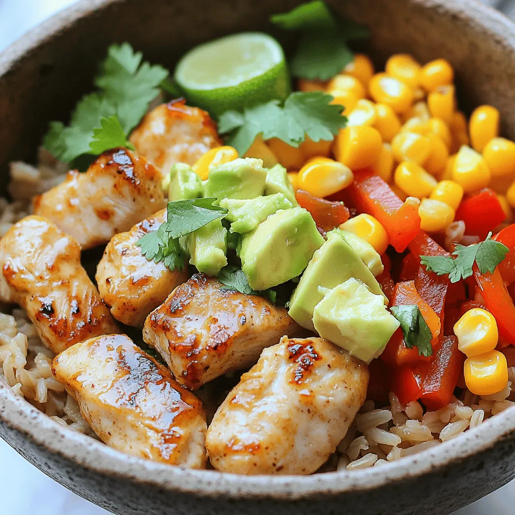 Healthy Chicken Bowl with Rice and Corn Delight