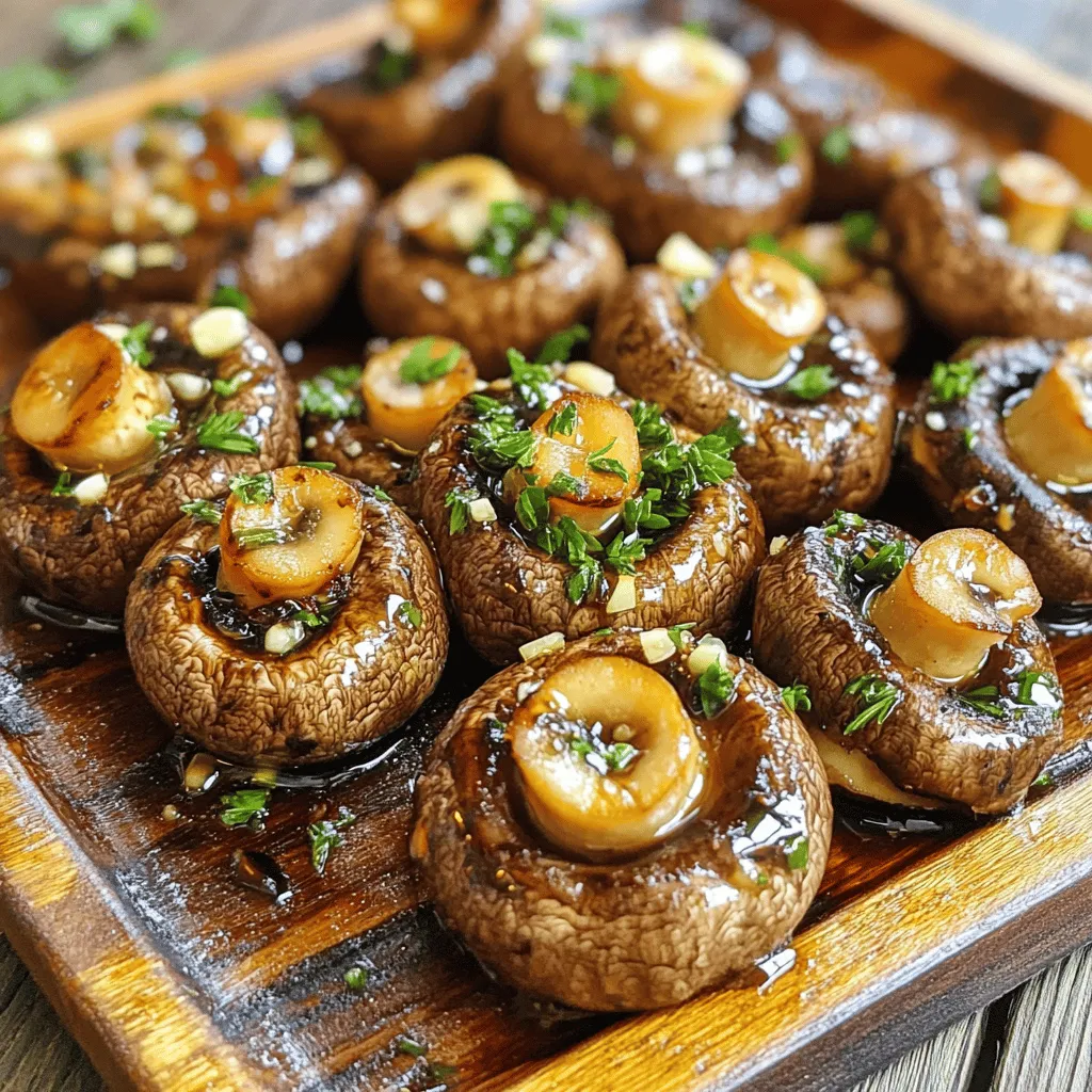 Sautéed Grilled Garlic Mushrooms Tasty and Simple Dish