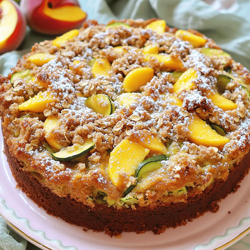 Zucchini Peach Coffee Cake Tempting and Easy Recipe