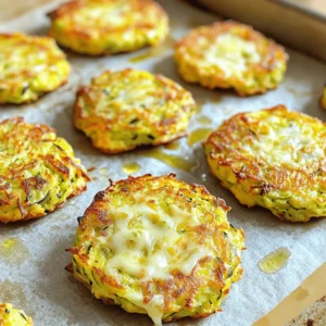- 2 medium zucchini - 1 teaspoon salt - 1/2 cup all-purpose flour - 1/2 cup grated Parmesan cheese - 1/2 cup shredded mozzarella cheese - 2 large eggs - 1/4 cup green onions - 1 teaspoon garlic powder - 1/2 teaspoon black pepper - Olive oil spray To make baked zucchini fritters, you need only a few key ingredients. Start with two medium zucchini. Grate them and sprinkle with one teaspoon of salt. This helps draw out moisture, making your fritters crispier. Next, you’ll need half a cup each of all-purpose flour, grated Parmesan cheese, and shredded mozzarella cheese. These add flavor and structure to your fritters. The flour binds everything together while the cheeses give a nice, rich taste. For the extra kick, you’ll use two large eggs, a quarter cup of chopped green onions, and a teaspoon of garlic powder. These ingredients add flavor and moisture. Lastly, you will need a half teaspoon of black pepper for a bit of spice and olive oil spray to help them brown in the oven. This simple list makes it easy to whip up a batch of baked zucchini fritters. You can find the full recipe to guide you through the steps of preparation. First, you need to grate the zucchini. Use a box grater or a food processor. After grating, sprinkle it with salt. This helps to draw out the water. Let the zucchini sit for about 10 minutes. Once time is up, take a clean kitchen towel. Wring out the zucchini to remove excess moisture. This step is key to avoid soggy fritters. In a large bowl, add the drained zucchini. Then, mix in 1/2 cup all-purpose flour, 1/2 cup grated Parmesan cheese, and 1/2 cup shredded mozzarella cheese. Next, add 2 beaten large eggs and 1/4 cup chopped green onions. Don’t forget 1 teaspoon garlic powder and 1/2 teaspoon black pepper. Stir until all ingredients come together. Now, it’s time to preheat your oven. Set the temperature to 400°F (200°C). While the oven heats up, prepare a baking sheet. Line it with parchment paper to prevent sticking. Take a generous tablespoon of the zucchini mixture. Form it into a patty using your hands. Place the patty on the prepared baking sheet. Repeat this for the rest of the mixture. Make sure to leave space between each fritter. This helps them cook evenly. Before baking, lightly spray the tops of the fritters with olive oil. This gives them a nice crisp texture. Bake in the preheated oven for 20-25 minutes. Flip the fritters halfway through baking. Look for a golden brown color and a firm texture. After baking, let the fritters cool slightly. You can enjoy them warm or at room temperature. They taste great on their own or with a dip. For the full recipe, check the complete guide. To avoid soggy fritters, you must drain the zucchini well. After grating the zucchini, sprinkle it with salt. Let it sit for about 10 minutes. This helps draw out excess moisture. Afterward, use a clean kitchen towel to squeeze out as much water as you can. The drier the zucchini, the better your fritters will be. Adjusting seasoning is key for personal taste. If you love garlic, add more garlic powder. If you prefer a bit of heat, try adding a pinch of cayenne pepper. Always taste the mixture before baking. This way, you can ensure it’s just right for you. For a crispier finish, you can try a few different cooking methods. Instead of baking, you might pan-fry the fritters in a bit of olive oil. This adds a nice crunch. However, baking is healthier and easier. If you want the best of both worlds, bake them and then broil for the last few minutes. Using a food processor can save you time in prep. You can quickly grate the zucchini and chop the green onions in just seconds. This makes it easy to mix everything together. If you want to make these fritters often, a food processor is a great tool. Pair your fritters with dips or sauces to add flavor. A cool yogurt sauce or a spicy salsa works great. You can even try a tangy tzatziki, which complements the zucchini well. For sides, consider serving the fritters with a fresh salad or roasted veggies. A light garlic aioli also makes a wonderful dip. These fritters shine alongside simple sides that highlight their flavor. For the full recipe, check out the section above. Enjoy your cooking! {{image_2}} Using different cheeses adds flavor and a new twist to your fritters. Cheddar gives a sharp taste, while feta adds a creamy touch. You can mix them in or choose one favorite. Try a blend for extra depth. The key is to keep the cheese moist but not too wet. You can sneak in more veggies, too! Carrots bring sweetness and color. Spinach adds nutrition and a pop of green. Other options include bell peppers or corn. Just chop them small so they mix well. This way, you enhance the taste and texture of your fritters. If you need gluten-free fritters, swap all-purpose flour for almond flour or a gluten-free blend. Both options work well and keep the fritters light. Just be mindful of the flour type, as it may change the texture. Experiment to find your favorite mix. For a complete guide, check out the Full Recipe! To store leftovers, place the fritters in an airtight container. Keep them in the fridge for up to three days. The fritters taste best when fresh, but you can still enjoy them later. You can freeze fritters before or after baking. If freezing before baking, shape them into patties and place them on a baking sheet. Freeze them until firm, then transfer to a freezer bag. For freezing after baking, let them cool completely first. Then, store them in a bag or container. When you're ready to eat, it’s easy to reheat from frozen. To reheat in the oven, preheat to 375°F (190°C). Place the fritters on a baking sheet and bake for 15-20 minutes. If you prefer a toaster oven, set it to the same temperature and heat for about 10-15 minutes. Enjoy your fritters warm and crispy! For the full recipe, check out the section above. Yes, you can make baked zucchini fritters without eggs. If you have an egg allergy or follow a vegan diet, try using substitutes. Common options include: - Flaxseed meal: Mix 1 tablespoon of flaxseed meal with 3 tablespoons of water. Let it sit for 5 minutes to thicken. - Chia seeds: Use the same ratio as flaxseed meal for a similar effect. - Mashed banana: Use 1/4 cup of mashed banana for sweetness and moisture. - Applesauce: 1/4 cup of applesauce can also work well. These substitutes help bind the ingredients together, keeping your fritters intact. Baked zucchini fritters last about 3 to 4 days in the fridge. Store them in an airtight container to keep them fresh. They may lose some crispness over time. To maintain their quality, reheat them in the oven to restore some crunch. You can serve baked zucchini fritters with various sides and sauces. Here are some ideas: - Dipping sauces: Try tzatziki, ranch, or marinara sauce for added flavor. - Salads: A fresh green salad or coleslaw pairs well with the fritters. - Grains: Serve them alongside rice, quinoa, or couscous for a complete meal. - Yogurt: A dollop of plain yogurt adds creaminess and freshness. These options enhance your meal and make it more enjoyable. To make zucchini fritters crispier, follow these tips: - Remove excess moisture: After grating the zucchini, let it sit with salt. Squeeze out as much water as possible before mixing. - Use less flour: Adding too much flour can make fritters soft. Use just enough to hold the mixture together. - Spray with oil: Lightly spray the tops with olive oil before baking. This helps them brown and crisp up. - Bake on a wire rack: If possible, place the fritters on a wire rack set over a baking sheet. This allows air to circulate and helps them crisp on all sides. These tips will boost the crunch factor of your fritters! For the full recipe, check out the details above. Baked zucchini fritters are easy to make and delicious. We covered the key ingredients like zucchini, cheeses, and spices. The step-by-step guide helps form perfect fritters. Remember to drain the zucchini well for the best texture. You can customize the taste with different cheeses or veggies too. Store leftovers properly to enjoy them later. Overall, these fritters are a tasty addition to any meal. With these tips, your fritters will impress everyone at the table. Enjoy making and sharing them!
