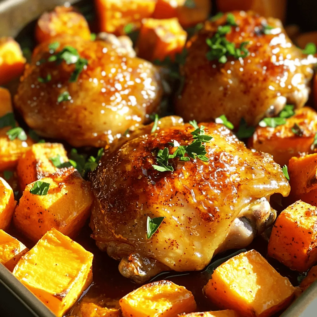Savory Honey Garlic Chicken with Sweet Potatoes Recipe