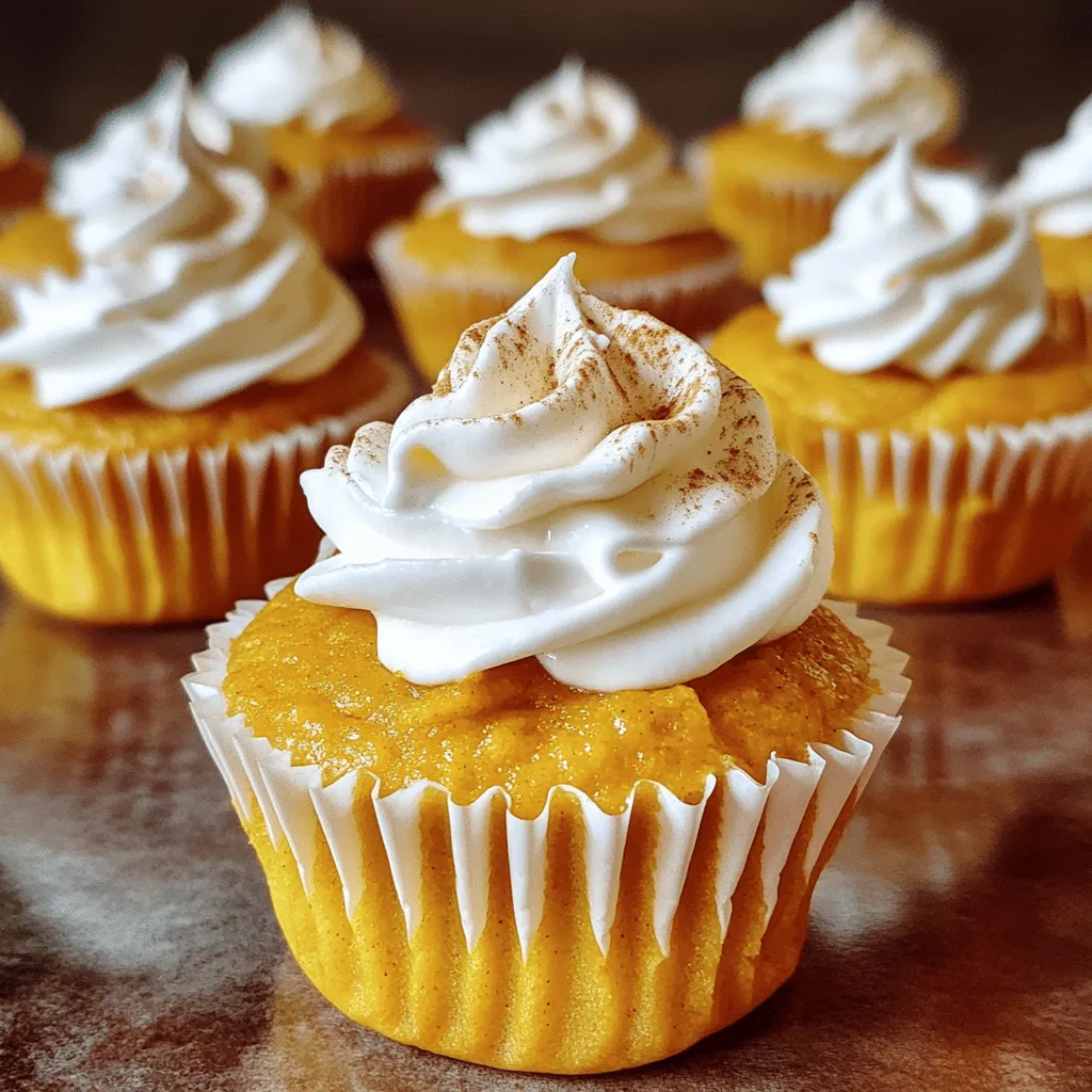 Impossible Pumpkin Pie Cupcakes Delectable Fall Treat