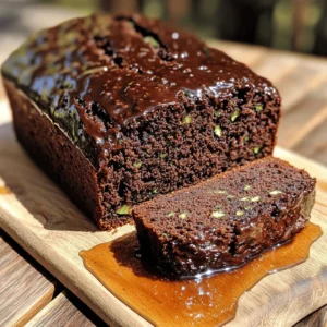 To make this loaf, you need just four simple ingredients: - 2 cups finely grated zucchini (about 2 medium-sized zucchini) - 1 cup unsweetened cocoa powder - 1 cup maple syrup - 2 cups all-purpose flour Each ingredient plays a key role. The zucchini adds moisture and keeps the loaf soft. Cocoa powder brings that rich chocolate taste. Maple syrup adds sweetness and a hint of flavor. Flour gives the loaf structure. Using fresh zucchini is important. Look for firm, shiny skin and no soft spots. This ensures your loaf will be moist. Choose high-quality cocoa powder for the best flavor. Pure maple syrup is better than pancake syrup. It has a deeper taste that enhances the loaf. For the flour, all-purpose works best. It balances the texture without being too dense. If you have dietary needs, don't worry! You can swap ingredients easily. For gluten-free eaters, use a gluten-free flour blend. This keeps the texture light and fluffy. If you want a lower-sugar option, try using agave syrup instead of maple syrup. It still adds sweetness without being too heavy. For a vegan version, ensure your flour is free from animal products. You can also use flax eggs if you need an egg substitute. This 4 Ingredient Chocolate Zucchini Loaf is versatile and fun to make. You can adjust it to fit your tastes and needs! For the full recipe, check out the details above. To start, gather your ingredients. You need zucchini, cocoa powder, maple syrup, and flour. Grate the zucchini finely. You want it to blend well in the loaf. In a large bowl, mix the grated zucchini with the maple syrup. Stir until they combine smoothly. Next, sift in the cocoa powder and flour. Mix gently. You want a smooth batter, so don’t overmix. Just combine until no dry flour remains. This step is key to a tasty loaf. Preheat your oven to 350°F (180°C). Grease a 9x5 inch loaf pan or line it with parchment paper. This makes it easy to remove the loaf later. Pour the batter into the pan. Spread it evenly with a spatula. Place the pan in the oven and bake for 50-60 minutes. The time may vary slightly based on your oven. To check if your loaf is done, use a toothpick. Insert it into the center of the loaf. If it comes out clean, your loaf is ready. If there is batter on the toothpick, bake for a few more minutes. Let the loaf cool in the pan for 10 minutes. Then, transfer it to a wire rack. This keeps the bottom from getting soggy. Enjoy your delicious creation! For the full recipe, refer back to the earlier section. Mixing the batter right will make your loaf great. Start by grating the zucchini finely. This helps it blend well with other ingredients. In a large bowl, combine the zucchini and maple syrup first. Stir until you see a smooth mix. Next, sift the cocoa powder and flour into the bowl. Sifting helps avoid lumps. Mix gently. Stop as soon as there is no dry flour left. Overmixing can make the loaf tough. One big mistake is not prepping the zucchini. Make sure to squeeze out extra water from the grated zucchini. Too much water will make the loaf soggy. Another mistake is baking at the wrong heat. Always preheat your oven to 350°F (180°C). If your oven runs hot, check the loaf early. You want a toothpick to come out clean after 50-60 minutes. To boost flavor, consider adding some spices. A pinch of cinnamon or nutmeg can work wonders. You can also mix in vanilla extract for a sweet note. For texture, try adding chopped nuts or chocolate chips. They add crunch and richness. Just fold them in gently at the end. For the full recipe, visit the [Full Recipe] link. {{image_2}} You can easily add nuts or chocolate chips to your loaf. Walnuts or pecans work great. They add a nice crunch and extra flavor. You can also use dark or milk chocolate chips for more sweetness. Just fold them into the batter before pouring it into the pan. This simple addition makes each slice even more delicious. If you need a gluten-free option, swap the all-purpose flour. You can use a gluten-free flour blend instead. Make sure it is a 1:1 substitute. This way, you keep the same texture and taste. Other options include almond flour or coconut flour. Just remember to adjust the liquid in your recipe. These flours absorb more moisture, so you may need to add a bit of water or milk. Spices can take your loaf to the next level. Try adding a pinch of cinnamon or nutmeg for warmth. You can also add a splash of vanilla extract for a lovely aroma. These small tweaks can make a big difference. Experiment with different flavors to find what you love best. Each twist can create a unique version of this already tasty loaf. To keep your chocolate zucchini loaf fresh, wrap it tightly in plastic wrap. You can also place it in an airtight container. This helps keep moisture in and prevents it from drying out. Store it at room temperature for up to two days. If you want to keep it longer, consider freezing it. To freeze your loaf, ensure it is completely cool. Wrap it in plastic wrap, then place it in a freezer bag. This helps prevent freezer burn. When you're ready to eat, take it out and let it thaw in the fridge overnight. You can also thaw it at room temperature for a few hours. Chocolate zucchini loaf stays fresh for about 3 days at room temperature. If you freeze it, it can last up to three months. Always check for mold or an off smell before eating. For the best taste, enjoy it within a week. The flavors will be at their peak. For more detailed steps, check the Full Recipe. Yes, you can. Honey or agave syrup works well too. These sweeteners add a nice flavor. Choose one that you like best. Keep in mind that this may change the taste a bit. If you use a different sweetener, adjust the amount to match your taste. Check the texture before you mix it in. If it feels very wet or mushy, it’s too watery. You can squeeze out some liquid using a clean cloth or paper towel. This helps keep your loaf from being too soggy. Remember, you want the zucchini to add moisture, not overwhelm it. Yes, this recipe is vegan-friendly! It uses no eggs or dairy. The main ingredients are all plant-based. This makes it a great option for vegans. You can enjoy a tasty treat without any animal products. For the full recipe, check out the details above. This blog post covered how to make a tasty, 4-ingredient chocolate zucchini loaf. We explored key ingredients, tips for mixing, and baking steps. I shared ways to customize the loaf for your diet and preferences. Plus, we discussed storage tips to keep it fresh longer. In closing, this recipe is simple and adaptable. Make it your own, and share it with others. Enjoy baking and savor the delicious results!