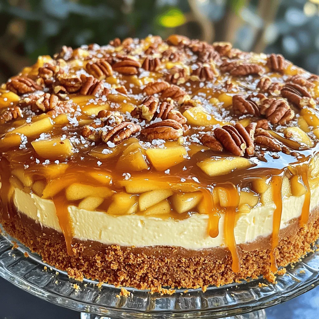 Salted Caramel Apple Pie Cheesecake Delight
