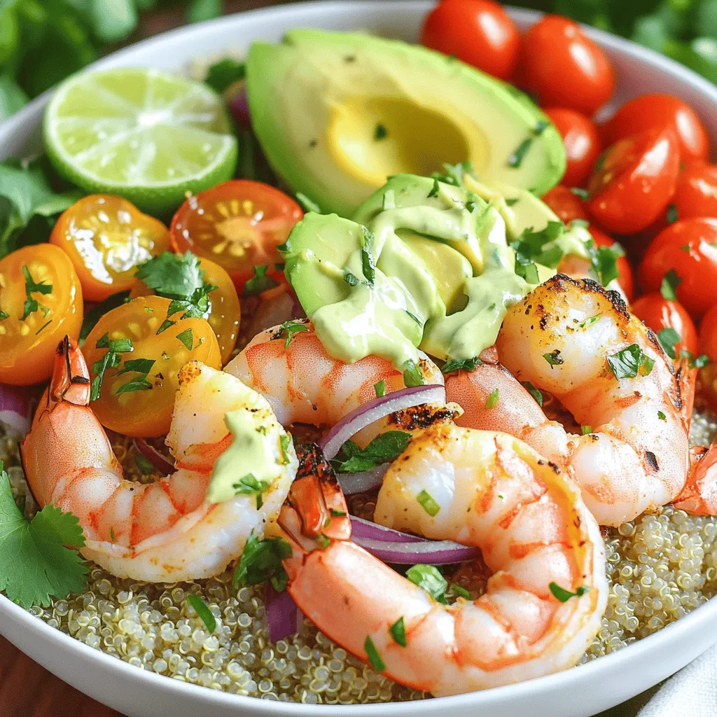 Easy Grilled Shrimp Bowl with Avocado Delight