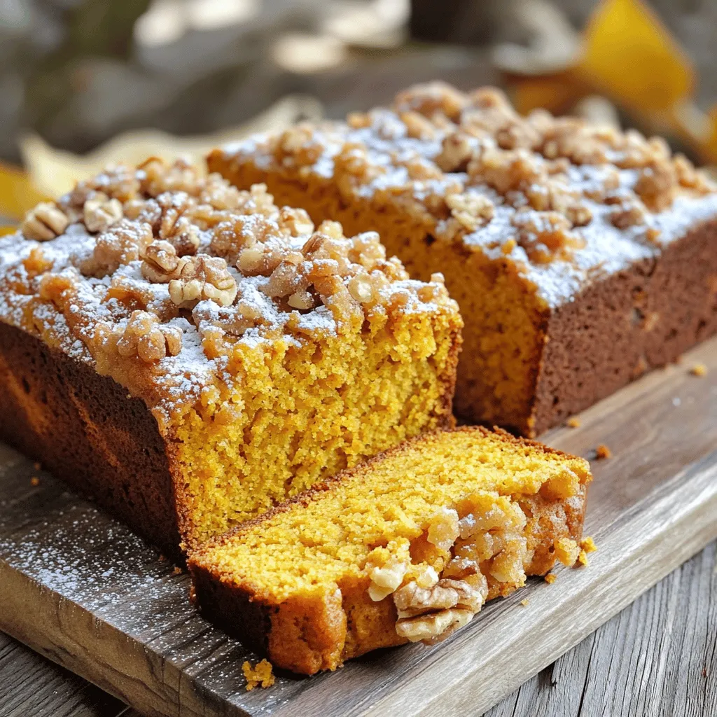 MOIST Pumpkin Bread with Streusel Topping Delight