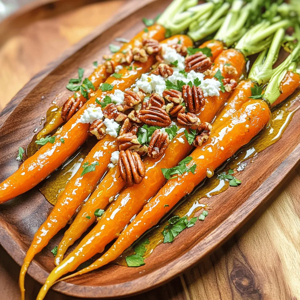Roasted Carrots with Candied Pecans and Goat Cheese Delight