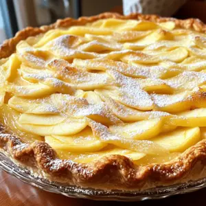 - 2 medium apples, peeled and thinly sliced - 1 cup milk - 1 cup sugar - 1/2 cup all-purpose flour - 1/4 cup unsalted butter, melted - 3 large eggs - 1 teaspoon vanilla extract - 1 teaspoon baking powder - 1/2 teaspoon cinnamon - 1/4 teaspoon nutmeg - Pinch of salt - Powdered sugar (for dusting) To make this pie, you need some basic items. The apples give it a sweet and tart flavor. Milk, sugar, and eggs create the custard base. Baking powder helps the pie rise. The spices add warmth and depth. A sprinkle of powdered sugar on top makes it look fancy. You might want to switch some ingredients. Here are some ideas: - Alternative fruits for Apple Custard Pie: Use pears, peaches, or berries for a twist. Each fruit adds its own unique flavor. - Vegan options for eggs and milk: Try flaxseeds or chia seeds for eggs. Use almond or oat milk instead of regular milk. - Gluten-free flour options: Almond flour or a gluten-free blend works well. Just remember, the texture might change slightly. These substitutions can help you make this pie fit your needs or preferences. Whether you want it vegan or gluten-free, options are available! For the full recipe with instructions, check out the Full Recipe. Prepping the apples for the pie Start by washing and peeling the apples. I like using medium-sized apples for this pie. Next, slice the apples thinly. Aim for about 1/8 inch thick slices. This helps them cook evenly. Arrange the slices neatly in your greased pie dish. How to prepare the custard base In a large bowl, combine the milk, sugar, flour, melted butter, eggs, and vanilla extract. Whisk until smooth. Then, add baking powder, cinnamon, nutmeg, and a pinch of salt. Mix until no lumps remain. This custard will create a delightful filling for the pie. Oven settings and temperature Preheat your oven to 350°F (175°C). Make sure to grease your pie dish well. This keeps the pie from sticking. A good non-stick spray works wonders. Baking time and checking for doneness Once your pie is ready, bake it for 45 to 50 minutes. Look for a golden-brown top. Insert a toothpick in the center. If it comes out clean, the pie is done. If not, give it a few more minutes. How long to let the pie cool before slicing After baking, take the pie out of the oven. Let it cool for about 15 minutes. This cooling time helps set the custard. It is easier to slice when it cools a bit. Serving suggestions for the pie Serve the pie warm or at room temperature. I love to dust it with powdered sugar. You can also add a scoop of vanilla ice cream on the side. It adds a nice touch and makes it even more delicious. For the full recipe, check the complete details provided earlier. To make a great pie, start with the crust. Use cold butter and mix it gently. This keeps it flaky. You can also chill the dough for 30 minutes before rolling it out. For the apples, slice them thinly. Thin slices cook evenly and soak up the custard well. To boost flavor, add a handful of nuts, like walnuts or pecans. You can also mix in dried fruits, such as raisins or cranberries. These add texture and sweetness. For depth, sprinkle in spices like ginger or cardamom. Even a hint of citrus zest can brighten the dish. One big mistake is overmixing the custard batter. Mix just until smooth to keep the texture nice. Another mistake is not greasing the pie dish properly. This can lead to sticking, making it hard to slice. Always use a good amount of butter or cooking spray on the dish. These tips will help you create a perfect Irresistible Apple Custard Impossible Pie. For the complete recipe, check out the Full Recipe section. Enjoy your baking! {{image_2}} You can switch up the apple custard impossible pie to fit your taste. Try a pear and almond version. Just replace the apples with ripe pears. The sweet and nutty almond flavor blends well with the pears. Add a handful of sliced almonds for a nice crunch. Another fun twist is the chocolate custard impossible pie. Use cocoa powder instead of some flour. This gives you a rich chocolate flavor. You can also mix in chocolate chips for extra sweetness. Both versions will impress anyone who takes a bite. Seasonal flavors can also make your pie special. For fall, add pumpkin spice to the mix. Just a teaspoon will bring warmth and comfort to the pie. The spices will blend well with the apples. In summer, try adding berries. Blueberries, raspberries, or strawberries work great. You can mix some in with the apples or swap them out entirely. This gives the pie a fresh, fruity taste perfect for sunny days. If you need dietary changes, there are options for you. A keto version can be made by using almond flour instead of all-purpose flour. Replace the sugar with a keto-friendly sweetener. This keeps the pie low in carbs while still tasting delicious. For those looking for low-sugar options, you can use less sugar or natural substitutes. Apples already add sweetness, so you might not need much. This way, you can enjoy your pie without all the extra sugar. For the full recipe, check the main section. To keep your pie fresh, refrigerate it right after it cools. Place it in an airtight container or cover it tightly with plastic wrap. This will help prevent it from drying out. If you want to freeze the pie, let it cool first. Wrap it well in plastic wrap and then in aluminum foil. It will keep well in the freezer for about three months. When you're ready to enjoy your pie again, there are good ways to reheat it. The best method is to use the oven. Preheat it to 350°F (175°C). Place the pie on a baking sheet and warm it for about 15 minutes. This method helps keep the texture and flavor just right. You can also use the microwave, but it may not keep the crust crispy. Heat it in short bursts, checking often. This pie lasts about 3 to 4 days in the fridge. Always check for signs of spoilage. If you see mold or an off smell, it’s time to toss it. Enjoy your pie while it's fresh for the best taste! Yes, you can make this pie ahead of time. To do this, bake the pie and let it cool. Then, cover it tightly with plastic wrap or foil. Store it in the fridge for up to three days. When you are ready to serve, you can reheat it in the oven at 350°F for about 10 minutes. This keeps it warm and fresh. To keep the pie from being soggy, follow these tips. First, make sure to layer the apples evenly. This helps them cook evenly. Second, use a good amount of flour in the custard mix. This thickens the mixture and helps it set. Third, avoid overbaking. Bake until the top is golden brown, but not too long. Lastly, let it cool for a bit before slicing. This helps it firm up. Yes, you can use other fruits. Fresh pears or peaches work well. They add a nice flavor and texture. You could also try berries like blueberries or raspberries. Keep in mind, different fruits have different moisture levels. This may change the baking time and texture of the pie. Always check the pie as it bakes. You want a nice golden top. For more details, check the Full Recipe. This blog post covered everything you need for a great apple custard pie. We discussed key ingredients, helpful substitutions, and clear step-by-step instructions. I shared tips to enhance your pie and avoid common mistakes. You can also explore tasty variations and proper storage tips. Now you have the tools to bake a perfect pie. Enjoy experimenting with flavors and making it your own!