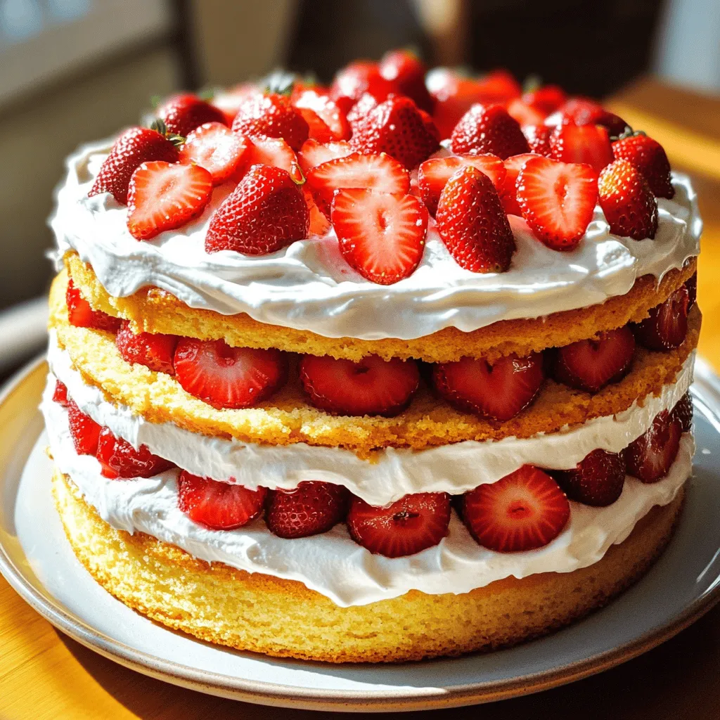 Moist Vanilla Cake with Strawberry Filling Delight