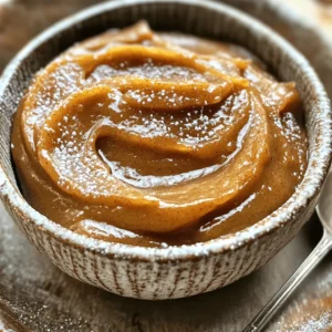 To make apple butter icing, you need a few simple ingredients. Here’s the list: - 1 cup apple butter - 1/2 cup unsalted butter, softened - 2 cups powdered sugar - 1 teaspoon vanilla extract - 1 teaspoon cinnamon - 1-2 tablespoons milk (as needed for consistency) - pinch of salt Each ingredient plays a key role in this icing. The apple butter gives it a rich, sweet flavor. The unsalted butter helps to create a creamy texture. Powdered sugar adds the needed sweetness and thickness. Vanilla extract boosts the flavor, while cinnamon adds warmth. A pinch of salt balances out the sweetness. Milk is your secret weapon for adjusting the icing's thickness. For the full recipe, follow the steps outlined. You'll be amazed at how easy and delicious this icing is. Enjoy making it! - Step 1: Creaming the Butter Start by placing the softened butter and apple butter in a mixing bowl. Mix them together until they are smooth and well-blended. This step helps to create a light and airy base. - Step 2: Incorporating the Sugar Gradually add the powdered sugar, one cup at a time. Mix on low speed to keep the sugar from flying everywhere. Continue mixing until you have a creamy texture. - Step 3: Adding Flavors Add the vanilla extract, cinnamon, and a pinch of salt. These flavors will make your icing taste amazing. Mix until everything is evenly combined. - How to achieve desired thickness If your icing feels too thick, don’t worry. You can adjust the thickness easily. - Tips for adding milk carefully Add milk one tablespoon at a time. Mix well after each addition. This way, you can control the icing's consistency without making it too runny. - Frosting cakes This icing works great for covering cakes. It gives a sweet, rich flavor. - Decorating cookies You can use this icing to decorate cookies. It adds a nice touch for any occasion. - Spreading on muffins Spread this icing on warm muffins for an extra treat. It makes breakfast more special. For the complete recipe, check the [Full Recipe]. To get smooth apple butter icing, start with softened butter. Cold butter makes it hard to mix. Blend the apple butter and butter well. Mix until there are no lumps. Common mistakes? One mistake is adding sugar too fast. Add it slowly to prevent a mess. Another mistake is not tasting. Always taste your icing and adjust flavors as needed. Apple butter icing goes well with many baked goods. It pairs nicely with spice cakes and pumpkin bread. You can also spread it on warm muffins or cookies. Serve it at room temperature for the best flavor. Cold icing can be hard to spread. Let it sit out for a bit before using. Make your desserts look great with apple butter icing. Use a spatula to spread it smoothly or create swirls. Piping techniques can add a fun touch. Use a piping bag to make pretty designs on cupcakes or cakes. You'll impress everyone with your skills! For more details, check the Full Recipe to get started on your delicious apple butter icing. {{image_2}} You can easily change the flavor of your apple butter icing. Adding vanilla and nutmeg creates a warm, cozy taste. Just mix in one teaspoon of vanilla and a pinch of nutmeg to the icing. Another great option is to add maple syrup. This gives the icing a rich, sweet flavor. Start with two tablespoons of maple syrup and adjust to your taste. If you're looking for vegan options, simply swap the butter for a plant-based alternative. Use coconut oil or vegan butter. This keeps the icing creamy and delicious. For those who need gluten-free options, all the ingredients in this icing are gluten-free. Just check the labels on the powdered sugar to ensure it’s safe for your diet. You can give your apple butter icing a seasonal twist. During fall, add spices like allspice or ginger for a festive feel. For the holidays, think about adding peppermint extract or cinnamon candy pieces. These small changes make your icing special for any time of the year. For the detailed instructions and full ingredient list, check out the Full Recipe. Enjoy experimenting with these variations! Keep your apple butter icing fresh with proper storage. Always refrigerate the icing if you don’t use it right away. Place it in an airtight container to prevent drying. This way, it stays soft and tasty. Before using it again, give it a good stir. If it seems too thick, adding a little milk helps bring it back to life. You can freeze apple butter icing if you have extra. To freeze it, scoop the icing into a freezer-safe container. Leave some space at the top, as it may expand. Seal it tightly and label it with the date. When you are ready to use it, move it to the fridge overnight to thaw. If you need it fast, let it sit at room temperature for about an hour. Apple butter icing lasts about one week in the fridge. If stored properly, you can enjoy it for days. Always check for any changes in smell or texture before using. If anything seems off, it's best to toss it. Keeping track of when you made it helps avoid a surprise! Can I use store-bought apple butter? Yes, you can use store-bought apple butter. It saves time and still tastes great. Just make sure it is a good quality brand. Homemade apple butter adds a special touch, but store-bought works well. How do I fix a runny icing? If your icing is runny, add more powdered sugar. Start with a tablespoon and mix well. This thickens the icing without losing flavor. You can also chill it in the fridge to help it set. What can I substitute for powdered sugar? You can use coconut sugar or ground oats as a substitute. Just blend them well to achieve a fine powder. This will give you a different taste but can work in a pinch. Why is my icing too thick or too thin? Icing can be too thick if you add too much sugar. To fix it, add a little milk. If it’s too thin, add more powdered sugar. Adjust slowly until you find the right balance. How to save icing that's too sweet? To balance sweetness, add a pinch of salt or some cinnamon. Both help cut through the sugar. You can also mix in a small amount of unsweetened cocoa powder for a richer taste. Using leftovers creatively You can spread leftover icing on toast or muffins. It also works great as a dip for fruit. Get creative! Use it in your breakfast or as a snack. Best tools for mixing and applying icing A hand mixer or a stand mixer works best for mixing. Use a spatula to apply the icing. This helps you spread it evenly on your treats. For decorating, try using a piping bag for a fun look. For a full recipe, check the details provided above. Apple butter icing offers a unique twist that elevates your favorite treats. We covered the key ingredients, step-by-step prep, and tips to perfect your icing. You learned fun ways to use it and variations to try for every season. Remember, storing it properly keeps it fresh. Don’t hesitate to troubleshoot common issues if they arise. This icing is simple, tasty, and adds special flair to your baked goods. Enjoy making and sharing your apple butter icing with others!