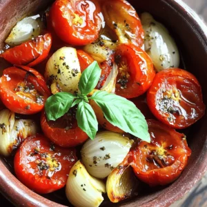 - 2 lbs ripe Roma tomatoes - 1 medium onion - 6 cloves garlic - 3 tablespoons olive oil - Salt and pepper To create a rich and tasty roasted tomato sauce, you need ripe Roma tomatoes. They have a sweet flavor and low moisture. The onion adds depth, while garlic brings a wonderful aroma. Olive oil helps everything roast nicely. Lastly, salt and pepper enhance all the flavors. - 1 teaspoon dried oregano - 1 teaspoon balsamic vinegar - Fresh basil leaves for garnish You can add dried oregano for a classic taste. Balsamic vinegar adds a touch of sweetness. Fresh basil leaves make the dish look pretty and add fresh flavor. These optional ingredients can elevate your sauce even more. For the complete recipe, check out the Full Recipe section. Enjoy making your sauce! - Preheat the oven to 400°F (200°C). - In a large mixing bowl, combine the halved tomatoes, quartered onion, and unpeeled garlic. Pour in the olive oil, and sprinkle with salt, pepper, and dried oregano. Toss the mixture until the vegetables are well coated. - Spread the coated vegetables evenly on a baking sheet lined with parchment paper. Make sure there’s space between the tomatoes. - Roast in the preheated oven for 30-35 minutes. You want the tomatoes to become caramelized and soft. The garlic should be lightly browned. - After roasting, let the vegetables cool for a few minutes. - Squeeze the roasted garlic out of its skin into a blender or food processor. Add the roasted tomatoes and onions, along with any juices from the baking sheet. - Blend the mixture until smooth. If you want a hint of sweetness, add balsamic vinegar and blend again. - Taste the sauce and adjust the seasoning with salt and pepper as needed. This roasted tomato magic sauce is perfect right away, but you can also store it. Enjoy it over pasta, or store it in the fridge for up to a week. You can freeze it for longer storage. Check the [Full Recipe] for all the details! To make your roasted tomato sauce stand out, use the freshest tomatoes. Ripe Roma tomatoes are my go-to. Their flavor is sweet and rich. You can also try heirloom varieties for a unique taste. Next, don’t shy away from experimenting with herbs and spices. Fresh basil pairs well with tomatoes. Other good options include oregano, thyme, or a pinch of red pepper flakes for heat. Mix and match to find your perfect blend. Roasting longer can bring out deeper flavors. If you want a richer taste, add an extra 10 minutes to your roasting time. Just watch for burning. When blending, you can adjust the sauce's texture. For a chunky sauce, leave some bits. If you want it smooth, blend it longer. Add a splash of balsamic vinegar for sweetness if you like. This also helps balance the sauce's acidity. For the complete process, check out the Full Recipe. {{image_2}} You can make your roasted tomato sauce heartier by adding protein. Meat, like ground beef or turkey, works well. Sauté the meat in a pan before mixing it into the sauce. If you prefer a plant-based option, try adding beans like cannellini or black beans. They add protein and texture without meat. Just stir them in after blending your sauce. This extra step makes your dish more filling and satisfying. To take your sauce up a notch, consider adding spicy peppers. A pinch of red pepper flakes can give it a kick. For a more mellow heat, try diced jalapeños. Fresh or dried herbs can also change the flavor profile. Basil, thyme, or rosemary all work great. You can even mix and match for a unique taste. Using different tomato varieties can also enhance your sauce. While Roma tomatoes are sweet, try heirloom or beefsteak tomatoes for a richer flavor. Each type brings its own character to the sauce. Experimenting with these variations lets you create a sauce that’s just right for you. For the complete process, refer to the Full Recipe for roasted tomato magic sauce. You can store roasted tomato sauce in an airtight container. Make sure the lid fits snugly. This will keep the sauce fresh for up to one week in the fridge. The cold air will help preserve its great flavor. Always let the sauce cool down before sealing it. This prevents steam from building up inside the container. Freezing is a great option if you want to keep your sauce longer. Pour the cooled sauce into freezer-safe containers or bags. Leave some space at the top, as the sauce will expand when it freezes. Make sure to label the bags with the date. When you’re ready to use it, thaw the sauce in the fridge overnight. You can also use the microwave for quick thawing if needed. In the fridge, roasted tomato sauce stays good for about seven days. If you freeze it, you can enjoy it for up to six months. However, for the best taste and quality, use it within three months. Always check for any off smells or changes in color before using thawed sauce. If everything looks good, you’re ready to savor your homemade roasted tomato sauce! For the full recipe, refer to the earlier sections. Yes, you can use canned tomatoes. Look for whole or diced tomatoes. Canned tomatoes are often sweeter. They can save you time too. Just drain some liquid before roasting. Roasted tomato sauce lasts about six months in the freezer. Make sure to store it in airtight containers. Label them with the date for easy tracking. Absolutely! You can halve or double the recipe. Just keep the ingredient ratios the same. If you want more sauce, add more tomatoes and garlic. You can serve this sauce over pasta, pizza, or grilled veggies. It also works well in soups or as a dip. Add fresh herbs or cheese for extra flavor. For more ideas, check out the Full Recipe. This blog covers how to make roasted tomato sauce. We explored main and optional ingredients, along with simple steps to prepare and roast your veggies. You learned tips to enhance flavor and variations to customize your sauce. Plus, we discussed how to store it to keep it fresh. Overall, this sauce is easy to make and fun to tweak. You can enjoy it your way or share it with friends. Embrace your creativity in the kitchen, and make this sauce your new favorite!