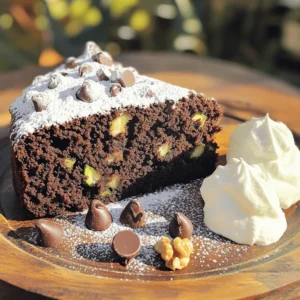 - 1 ½ cups grated zucchini (about 1 medium zucchini) - 1 cup all-purpose flour - ½ cup unsweetened cocoa powder - 1 tsp baking soda - ½ tsp baking powder - ½ tsp salt - ½ cup granulated sugar - ½ cup brown sugar, packed - ½ cup vegetable oil or melted coconut oil - 2 large eggs - 1 tsp vanilla extract - 1 cup semi-sweet chocolate chips - ½ cup chopped walnuts or pecans (optional) - Mixing bowls - Whisk - Spatula - 9-inch round cake pan - Wire rack - Prep Time: 15 mins - Cook Time: 25-30 mins - Total Time: 45 mins - Servings: 8-10 The key to a great double chocolate zucchini cake lies in the ingredients. Start with fresh zucchini. Grate it finely for even mixing. This helps hide the veggie while keeping the cake moist. Next, I use both granulated and brown sugar. The granulated sugar adds sweetness, while the brown sugar gives it a rich flavor. I love the depth that unsweetened cocoa powder brings. It makes the cake chocolaty without being too sweet. The oil plays a big role too. You can choose vegetable oil or melted coconut oil. Both options work well, so pick your favorite! Vanilla extract adds warmth. It rounds out all the flavors. Don't forget about the chocolate chips. I recommend semi-sweet for a nice balance of sweetness. If you want to add some crunch, go for walnuts or pecans. They are a tasty option but not a must. Gather all your ingredients and equipment before starting. When you prepare everything, it makes the process smooth and easy. For the full recipe, check out the detailed steps provided earlier. - Preheat the oven to 350°F (175°C). - Grease and flour a 9-inch round cake pan or line it with parchment paper. - Combine 1 cup of all-purpose flour, ½ cup of unsweetened cocoa powder, 1 tsp of baking soda, ½ tsp of baking powder, and ½ tsp of salt in a bowl. - Whisk these ingredients together until they blend well. - In a large mixing bowl, whisk ½ cup of granulated sugar, ½ cup of brown sugar, and ½ cup of vegetable oil until smooth. - Add 2 large eggs and 1 tsp of vanilla extract to the bowl, then beat until combined. - Gradually mix in the dry ingredients from the other bowl. Be careful not to overmix; just combine until smooth. - Gently fold in 1 ½ cups of grated zucchini, 1 cup of semi-sweet chocolate chips, and ½ cup of chopped walnuts or pecans if you like. - Pour the thick batter into the prepared cake pan. Smooth the top with a spatula. - Bake in the preheated oven for 25-30 minutes. Check with a toothpick; it should come out clean. - Let the cake cool in the pan for about 10 minutes before moving it to a wire rack to cool completely. You can find the full recipe [here](#). This cake is rich and moist, thanks to the zucchini! To make the best double chocolate zucchini cake, avoid overmixing the batter. Overmixing can lead to a dry cake. Stir just until you see no flour. This keeps your cake moist and tender. When selecting zucchini, look for firm and shiny skin. The best zucchini is small to medium-sized. Large zucchini can have tough skin and more seeds. Wash the zucchini well before grating. You want to keep all the fresh flavor. For a beautiful presentation, dust the cooled cake with powdered sugar or cocoa powder. This adds a nice touch and makes it look fancy. Serve it with whipped cream or a scoop of vanilla ice cream on the side. The creaminess balances the rich chocolate flavor perfectly. If you need a gluten-free cake, substitute all-purpose flour with almond flour. This change adds a lovely nutty flavor. You can also try a mix of gluten-free flour blends. For a dairy-free option, use coconut oil instead of butter. Replace regular chocolate chips with dairy-free chocolate chips. These small changes keep the cake delicious without the dairy. Check out the Full Recipe for all the details needed to make this cake perfect! {{image_2}} Error: Error code: 429 - {'error': {'message': 'Rate limit reached for gpt-4o-mini in organization org-zFeAnX8gJvsCtEtJubNX3NN3 on tokens per min (TPM): Limit 200000, Used 197943, Requested 2166. Please try again in 32ms. Visit https://platform.openai.com/account/rate-limits to learn more.', 'type': 'tokens', 'param': None, 'code': 'rate_limit_exceeded'}} To keep your double chocolate zucchini cake fresh, store it in an airtight container. This helps lock in moisture and flavor. Place the cake in the fridge if you plan to keep it for more than a couple of days. If you want to avoid a dry texture, wrap it tightly in plastic wrap before placing it in the container. If you want to save some cake for later, freezing is a great option. First, let the cake cool completely. Then, slice it into individual portions. Wrap each slice in plastic wrap. After that, place the wrapped slices in a freezer-safe bag or container. To enjoy later, thaw a slice in the fridge overnight. This helps keep it moist and tasty. When stored correctly, your cake can last up to a week in the fridge. If frozen, it can stay fresh for about three months. Always check for signs of spoilage before eating. If you notice any off smells, or if the cake looks dry or moldy, it’s best to toss it out. Enjoying this cake at its best makes all the difference! For the full recipe, check the link above. Yes, you can use frozen zucchini. However, it has more water than fresh zucchini. To fix this, thaw the zucchini first. Then, squeeze out the extra water with a clean towel. This helps keep the cake from getting too wet. For the best flavor, I recommend using unsweetened cocoa powder. It offers a rich taste without added sugars. Dutch-processed cocoa also works well. It has a smoother flavor and darker color. Choose based on your taste preference. This cake can be made vegan! Replace the eggs with flaxseed meal or applesauce. Use 1 tablespoon of flaxseed meal mixed with 2.5 tablespoons of water per egg. This helps bind the ingredients together. Also, choose dairy-free chocolate chips. To boost the chocolate flavor, add extra cocoa powder. Try adding an extra 2 tablespoons to the batter. You can also mix in more chocolate chips. Dark chocolate chips add great depth. For a fun twist, add chocolate chunks for a gooey texture. This recipe combines simple ingredients to create a rich and moist cake. You learned how to prepare, bake, and store it for the best results. With tips on variations, you can easily adapt the recipe to your taste preferences. Whether you choose to make it healthier or try different flavors, this cake is easy and fun to make. Enjoying it with friends or family makes it even better. Now, you’re ready to bake and impress with your delicious creation!