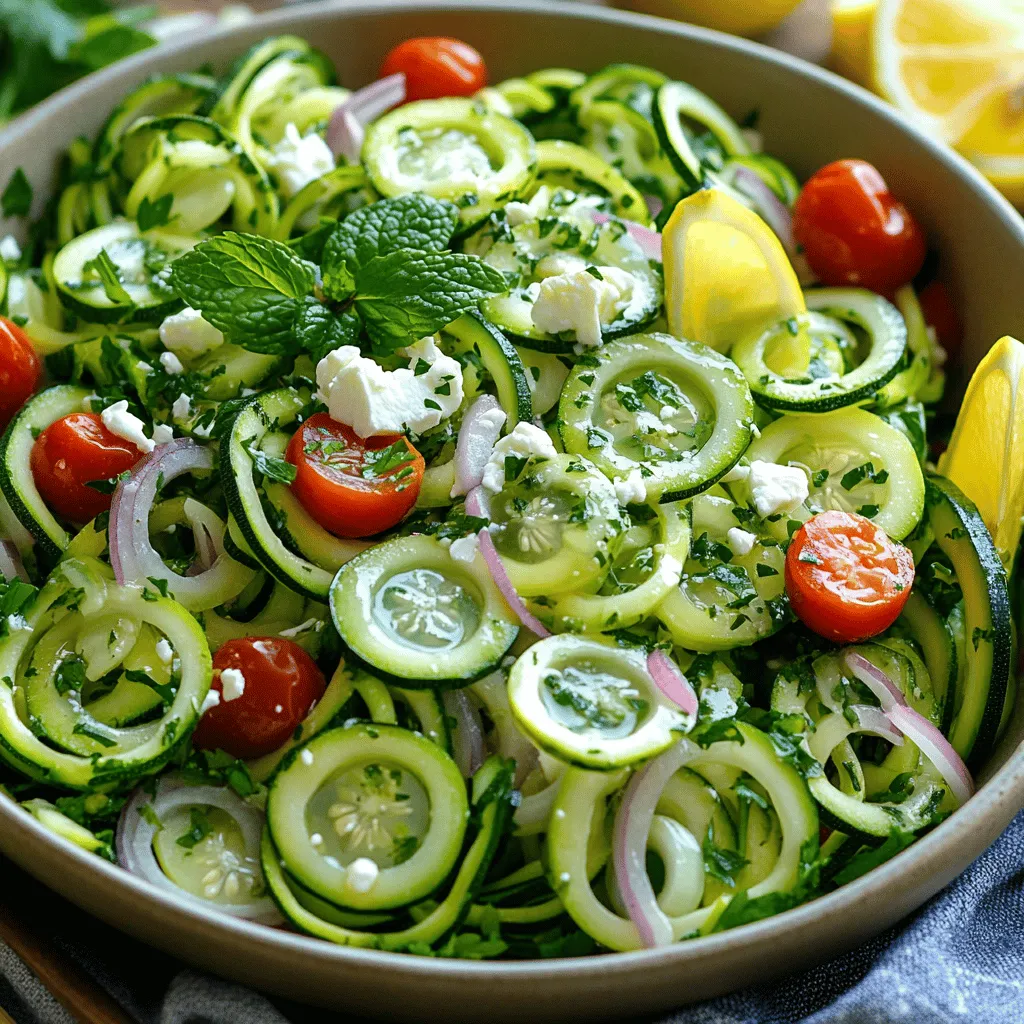 Zucchini Salad Fresh and Flavorful Summer Dish