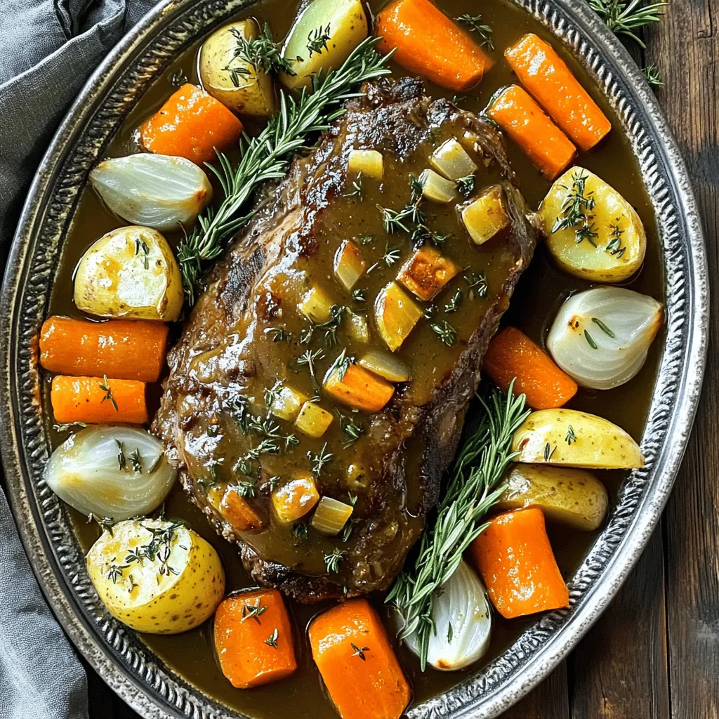 Slow Cooker Garlic Herb Pot Roast Savory and Tender