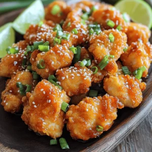- Chicken breast (1 lb, cut into bites) - Marinade: Buttermilk (1 cup) - All-purpose flour (1 cup) - Cornstarch (1/2 cup) - Seasonings: Garlic powder, paprika, cayenne pepper, salt, and pepper - Mayonnaise (1/2 cup) - Sweet chili sauce (2 tablespoons) - Sriracha (1 tablespoon, adjust to taste) - Honey (1 teaspoon) - Lime juice (1 teaspoon) To make Crispy Bang Bang Chicken, start with fresh chicken breast. Cut it into bite-sized pieces. This helps each piece cook evenly and stay juicy. Marinate the chicken in buttermilk. This makes the chicken tender and adds flavor. You can let it sit for at least an hour or overnight for best results. Next, for the breading, mix all-purpose flour and cornstarch in a bowl. Adding cornstarch gives the chicken that extra crunch. Then, add garlic powder, paprika, cayenne pepper, salt, and pepper. This mix will coat your chicken perfectly and give it a tasty kick. For the Bang Bang sauce, combine mayonnaise, sweet chili sauce, sriracha, honey, and lime juice in a bowl. This sauce is creamy and has a nice balance of sweet and spicy. You can adjust the sriracha to match your heat preference. Using these ingredients, you will make a dish everyone will love. For the complete recipe, check out the Full Recipe section. First, take your chicken and cut it into bite-sized pieces. Place these pieces into a large bowl. Pour one cup of buttermilk over the chicken. Mix it well, ensuring all pieces are covered. Cover the bowl with plastic wrap and refrigerate. Let it marinate for at least one hour. If you have more time, marinate it overnight for extra flavor. In another shallow dish, combine one cup of all-purpose flour and half a cup of cornstarch. Add two teaspoons of garlic powder, one teaspoon of paprika, and one teaspoon of cayenne pepper. Season with salt and pepper to taste. Mix all the dry ingredients well. This blend gives your chicken that perfect crispy texture. Now, heat oil in a deep frying pan. You need about one to two inches of oil. Heat it to 350°F (175°C). Use a cooking thermometer to check the temperature. Next, take the marinated chicken out of the fridge. Dredge each piece in the flour mixture. Make sure each piece is well-coated. Shake off any extra flour. Carefully place the chicken into the hot oil. Don’t overcrowd the pan; this can lower the oil temperature. Fry the chicken for about 4 to 5 minutes until it turns golden brown. Use a slotted spoon to remove the chicken and let it drain on paper towels. In a separate bowl, mix half a cup of mayonnaise, two tablespoons of sweet chili sauce, one tablespoon of sriracha, one teaspoon of honey, and one teaspoon of lime juice. Stir until everything is well combined. Taste your sauce and adjust the spice level by adding more sriracha if you like it hotter. Once your chicken is crispy and hot, put it in a large mixing bowl. Pour the Bang Bang sauce over the fried chicken. Gently toss the chicken until each piece is coated in the sauce. This step gives your chicken its signature flavor. Serve your Crispy Bang Bang Chicken warm and enjoy! For the full recipe, check out the detailed instructions. To get that perfect crispy texture, marinating the chicken is key. I recommend letting it soak in buttermilk for at least one hour. This helps tenderize the meat and adds flavor. For even better results, try marinating overnight. Next, the oil temperature is crucial. You want your oil heated to 350°F (175°C). Use a thermometer to check. If the oil is too cool, the chicken will absorb too much oil. If it's too hot, the outside will burn before the inside cooks. When serving your Bang Bang Chicken, think about garnishing it with chopped green onions and sesame seeds. They add a nice crunch and a burst of color. Lime wedges are also a great touch for a zesty kick. For side dishes, consider pairing it with rice or a simple salad. Steamed veggies also complement the dish well, adding freshness and balance. One common mistake is overcrowding the frying pan. If you add too many pieces at once, the oil temperature drops. This leads to soggy chicken instead of crispy. Fry in small batches to keep the heat steady. Another mistake is not shaking off excess flour. This can cause clumps and uneven breading. Make sure to gently shake the chicken after dredging it in the flour mixture; this ensures a better coating. For the full recipe, check out the section above. {{image_2}} To make a healthier version, try oven-baking the chicken. Coat the marinated chicken in the flour mix, then place it on a baking sheet. Bake at 425°F (220°C) for about 20-25 minutes. This gives you crispy chicken without frying. If you want to swap out the protein, tofu or shrimp works well. Both options soak up the flavor nicely. If you love heat, add more sriracha to the sauce. You can also try other hot sauces like habanero or chili garlic sauce. For extra kick, sprinkle in spices like crushed red pepper or cayenne. Taste as you go to get your perfect heat level. For kids, lower the spice level. Use less sriracha in the sauce or skip it altogether. You can also sneak in some finely chopped veggies, like bell peppers or carrots, into the chicken mix. This adds nutrition without changing the taste too much. Store the leftover Bang Bang chicken in an airtight container. The chicken stays fresh for up to three days in the fridge. Make sure it cools down before sealing. This helps keep the chicken crispy and tasty. You can also keep the sauce separate to avoid sogginess. To reheat the chicken, use an oven or air fryer. Preheat the oven to 375°F (190°C). Place the chicken on a baking sheet and heat for about 10-15 minutes. If using an air fryer, set it to 350°F (175°C) for 5-8 minutes. This method keeps the chicken crispy and warm without drying it out. You can freeze Bang Bang chicken for up to two months. Place the cooled chicken in a freezer-safe bag. Remove as much air as possible before sealing. When you're ready to eat, thaw it overnight in the fridge. Reheat using the oven or air fryer as mentioned above. This way, you can enjoy your crispy treat anytime! For the full recipe, check out the complete guide. Bang Bang chicken is a popular dish that comes from Asian cuisine. It features crispy chicken pieces coated in a spicy, creamy sauce. The dish has a bold flavor profile, mixing sweet, spicy, and savory notes. You get crunch from the chicken and a kick from the sauce. This dish is great for shareable appetizers or a main meal. Yes, you can use frozen chicken. Just make sure to thaw it properly. Place the chicken in the fridge overnight to defrost. If you need it fast, place it in a sealed bag and submerge it in cold water for about an hour. Once thawed, pat it dry and marinate it in buttermilk as usual. To lower the spice level, adjust the amount of cayenne pepper in the breading. You can also reduce the sriracha in the sauce. Instead of sriracha, use a mild sauce or omit it altogether. Adding more honey or mayonnaise can help balance the heat while keeping the flavor. Absolutely! You can make the Bang Bang sauce ahead of time. Mix the mayonnaise, sweet chili sauce, sriracha, honey, and lime juice in a bowl. Store it in the fridge for up to a week. This allows the flavors to blend well before you use it. Bang Bang chicken pairs well with many side dishes. Consider serving it with steamed rice or fried rice. You could also add a simple salad with a light dressing. Roasted vegetables or crispy fries can complement the dish nicely. For a fresh touch, serve with cucumber salad or pickled veggies. Bang Bang chicken is a tasty dish that's easy to make at home. We covered the key ingredients, marinating tips, and how to achieve that perfect crispy texture. Remember to avoid overcrowding the pan and shake off excess flour. You can also try healthier and kid-friendly versions of the dish. Whether you serve it with rice, veggies, or a fresh salad, this meal won't disappoint. Enjoy your cooking, and make it your own with variations!