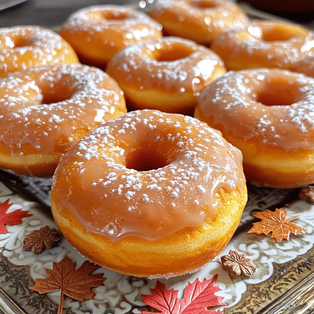 To make delicious maple glazed sweet potato donuts, you will need: - 1 cup cooked sweet potato, mashed - 1 cup all-purpose flour - 1/2 cup brown sugar - 1/4 cup maple syrup - 1/4 cup milk (or plant-based milk) - 1 large egg - 1 tablespoon baking powder - 1/2 teaspoon cinnamon - 1/4 teaspoon nutmeg - 1/4 teaspoon salt - 1/2 cup powdered sugar (for glaze) - 2 tablespoons maple syrup (for glaze) - 1 tablespoon milk (for glaze) You can easily change some ingredients if needed: - Use canned sweet potato instead of fresh. Just drain and mash it well. - Swap all-purpose flour for whole wheat or almond flour for a different taste. - Replace brown sugar with coconut sugar for a healthier option. - Try maple extract if you want a stronger maple flavor. - For a vegan version, use flax eggs and plant-based milk. These swaps keep the essence of the recipe while allowing for personal touches! Each donut has roughly: - Calories: 150 - Protein: 2g - Total Fat: 3g - Carbohydrates: 30g - Fiber: 1g - Sugar: 8g These tasty treats are a balance of sweetness and nutrition. Enjoy them as a snack or breakfast! Start by preheating your oven to 350°F (175°C). Grease your donut pan well. In a large bowl, mix 1 cup of mashed sweet potato, 1/2 cup of brown sugar, and 1/4 cup of maple syrup. Stir until smooth. Next, crack in 1 egg and pour in 1/4 cup of milk. Whisk until you have a creamy mixture. In another bowl, mix 1 cup of all-purpose flour, 1 tablespoon of baking powder, 1/2 teaspoon of cinnamon, 1/4 teaspoon of nutmeg, and 1/4 teaspoon of salt. Slowly combine the dry mix into the wet mix. Fold gently; don't overmix, or the donuts may get tough. Spoon the batter into the greased donut pan, filling each cavity about 2/3 full. This helps them rise nicely. Bake the donuts for 10-12 minutes. Use a toothpick to check; it should come out clean when they are done. Let the donuts cool in the pan for about 5 minutes. After that, transfer them to a wire rack. This helps them cool completely and keeps them fluffy. In a small bowl, mix 1/2 cup of powdered sugar with 2 tablespoons of maple syrup and 1 tablespoon of milk. Stir until you get a smooth glaze. Once the donuts are cool, dip the tops into the glaze. Let any extra glaze drip off. Finally, place the glazed donuts back on the wire rack to set. To get the best texture, start with cooked sweet potatoes. You can bake or steam them. Once cooked, mash them until smooth. Avoid lumps for a better donut. If you want a richer taste, use a bit of brown sugar. This adds warmth and depth to the sweet potato. Store these donuts in an airtight container. This keeps them soft and moist. If you have leftovers, place a piece of bread in the container. The bread helps to keep them fresh. Enjoy the donuts within three days for the best taste. Adding spices can make these donuts special. Use cinnamon and nutmeg as in the recipe. You can also try ginger or allspice for a twist. A pinch of vanilla extract adds sweetness without extra sugar. Experiment with different flavors to find your favorite! {{image_2}} You can change the glaze to suit your taste. Try a chocolate glaze for a rich twist. Mix melted chocolate with a bit of cream. Drizzle it over the cooled donuts. You can also make a vanilla glaze. Just mix powdered sugar, vanilla extract, and a splash of milk. For toppings, consider crushed nuts or shredded coconut. Sprinkle these on top right after glazing. To make these donuts vegan, use a flax egg instead of a regular egg. Mix one tablespoon of flaxseed meal with three tablespoons of water. Let it sit for a few minutes until it thickens. For milk, choose any plant-based option like almond or oat milk. To make the donuts gluten-free, swap all-purpose flour for a gluten-free blend. Check the blend has a binding agent, like xanthan gum, to hold the batter together. You can add fun mix-ins to the batter. Chopped pecans or walnuts give a nice crunch. Add about half a cup to the batter before baking. For a sweeter touch, fold in mini chocolate chips. Dried fruits like cranberries or raisins also work great. These additions can make your donuts even more exciting and tasty! Maple glazed sweet potato donuts pair well with many drinks. For a warm option, serve them with hot coffee or tea. The rich flavors mix nicely with the sweet notes of the donuts. If you prefer something cold, try iced coffee or a creamy milkshake. Both drinks balance the sweetness and enhance the flavor. Get creative with your serving ideas! Arrange the donuts on a tiered stand for a fun look. You can also slice them in half and add a scoop of ice cream in the middle for a tasty treat. For a brunch, serve them with fresh fruit or yogurt for a healthy twist. You can even make a donut sandwich with your favorite spread, like peanut butter or cream cheese. Make your maple glazed sweet potato donuts shine at special events. Use a decorative platter to display them. Dust the tops with extra powdered sugar for a touch of elegance. Add a sprinkle of cinnamon or small maple leaf decorations for a seasonal feel. These small details turn simple donuts into a stunning centerpiece for any gathering. Yes, you can use canned sweet potato. Just make sure to drain it well. Canned sweet potato saves time and is easy to use. It will still give you a tasty donut. These donuts stay fresh for about three days. Store them in an airtight container. This keeps them soft and moist. If you want to enjoy them longer, consider freezing. Absolutely! You can freeze these donuts. Place them in a freezer-safe bag. They will stay good for about three months. Just remember to let them cool before freezing. To reheat, use the oven or microwave. For the oven, preheat to 350°F and warm for about 5 minutes. If using the microwave, heat for 10-15 seconds. This will keep them soft and delicious. We explored the tasty world of maple glazed sweet potato donuts. You learned about key ingredients, step-by-step baking, and creative serving ideas. I shared tips for perfect textures and ways to store your treats. You can also try variations like vegan options or fun toppings. These donuts are great for any occasion. Dive into making them, and enjoy each bite. Your friends and family will love them just as much as you will. Happy baking!