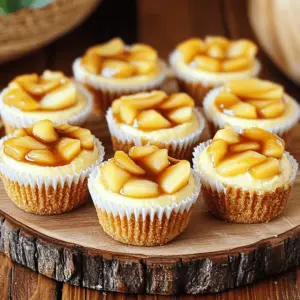- 8 oz cream cheese - 1 cup apples, peeled and finely chopped - 1 cup graham cracker crumbs The cream cheese forms the base of our cheesecake bites. It gives them that rich and creamy texture. The apples add a fresh crunch and a sweet flavor, making each bite special. The graham cracker crumbs create a delicious crust that holds everything together. - 4 tablespoons unsalted butter - 1/2 cup sugar Unsalted butter helps bind the graham cracker crust. It also adds a nice richness. Sugar sweetens the cheesecake filling and balances the flavors. - 1 teaspoon vanilla extract - 1 teaspoon ground cinnamon - 1 tablespoon lemon juice - 1/4 cup brown sugar Vanilla extract adds depth to the cheesecake. Ground cinnamon brings warmth and pairs well with the apples. Lemon juice brightens the flavors and keeps the apples fresh. Brown sugar gives a caramel-like taste that enhances the overall dessert. These ingredients work together to create a tasty treat. You can enjoy them at any gathering or just for yourself! Start by preheating your oven to 350°F (175°C). This temperature helps the bites bake evenly. While the oven heats, line a mini muffin tin with mini cupcake liners. Lining the tin makes it easy to remove the bites after baking. Next, mix the graham cracker crumbs and melted butter in a bowl. Stir until the crumbs are fully coated. Take about one tablespoon of this mixture and press it into the bottom of each cupcake liner. This forms the tasty crust for your bites. In a large mixing bowl, beat the softened cream cheese and sugar together. Mix until it becomes smooth and creamy. Then, add the vanilla extract and egg. Blend everything well. Be sure to scrape down the sides of the bowl. This step ensures all ingredients combine evenly. Now, take a separate bowl to prepare the apple mixture. Combine the chopped apples, ground cinnamon, lemon juice, and brown sugar. Stir until the apples are well coated with the spices and sugar. This mixture adds a delicious, fruity flavor to your bites. To assemble, spoon about a tablespoon of the cream cheese filling into each crust. Then, top with a heaping teaspoon of the apple mixture. Use a toothpick or skewer to swirl the apple mixture into the cheesecake. This creates a lovely marbled effect. Bake in the preheated oven for 15-18 minutes. Check for doneness; the cheesecake should be set but still slightly jiggly in the center. Once done, remove from the oven and let cool for about 10 minutes. Afterward, transfer them to a wire rack to cool completely. Refrigerate for at least 2 hours before serving. To ensure even baking, arrange the muffin tin in the center of your oven. This helps heat circulate well. Rotate the tin halfway through baking for consistent results. To know when they are done, look for a slight jiggle in the center. The edges should be set but not overcooked. If they puff up and look firm, they are likely overbaked. For a cute presentation, serve these bites on a lovely platter. Drizzle caramel sauce on top for added sweetness. Sprinkling cinnamon enhances the apple pie flavor and looks great. Pair these bites with whipped cream or vanilla ice cream. The cold creaminess contrasts well with the warm spices. To keep your cheesecake bites fresh, store them in an airtight container in the fridge. This helps maintain their creamy texture. They last up to a week in the fridge. If you want to keep them longer, freezing is a good option. {{image_2}} You can make these Apple Pie Cheesecake Bites fit different diets easily. For a gluten-free version, use gluten-free graham crackers. Many brands offer tasty options that work well for the crust. If you want vegan alternatives for cream cheese, try using cashew cream or tofu. Both give a creamy texture. You can mix them with a bit of lemon juice to add tang. This way, everyone can enjoy these bites! Get creative with flavors! You can swap apples for other fruits. Try pears or even berries. Each fruit brings its own twist to the cheesecake bites. Adding spices can also boost flavor. Besides cinnamon, consider nutmeg or allspice. A hint of ginger can give a warm kick. These variations make each batch new and exciting! To store leftover Apple Pie Cheesecake Bites, place them in an airtight container. This keeps them fresh and tasty. You can also use plastic wrap if you don't have a container. They will stay good in the fridge for about 4 to 5 days. Make sure they are cool before storing to avoid extra moisture. You can freeze these bites after baking. Just let them cool completely first. Then, wrap each bite in plastic wrap. Place them in a freezer-safe bag or container. They can last in the freezer for up to 2 months. To enjoy them, take out what you need and let them thaw in the fridge overnight. You can also warm them up in the oven for a few minutes if you prefer them warm. Look for a slight jiggle in the center. The edges should firm up while the middle is soft. This means they are set but not overcooked. You can also insert a toothpick into the center. If it comes out clean or with a few crumbs, they are ready. Yes, you can prep these bites in advance. You can make the filling and crust the day before. Just keep them stored in the fridge. Bake them on the day you plan to serve. This keeps them fresh and tasty. If you want a different taste, try Greek yogurt or ricotta cheese. Both can give a nice texture. You can also use vegan cream cheese for a dairy-free option. Each alternative will change the flavor a bit, so choose what you like best. This blog post covered how to make delicious cheesecake bites. We explored key ingredients like cream cheese, apples, and graham crackers. You learned essential baking steps, tips for even baking, and storage ideas. In conclusion, these cheesecake bites are fun to make and easy to share. Feel free to experiment with flavors and variations. Enjoy your tasty treats and impress family and friends with your baking skills!