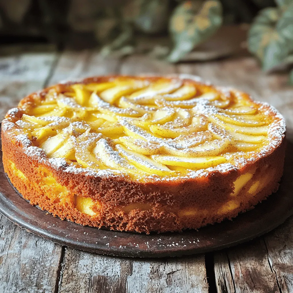 - 5 medium-sized apples, peeled and thinly sliced - 3 large eggs - 1 cup granulated sugar - 1 teaspoon vanilla extract - 1 cup all-purpose flour - 1 teaspoon baking powder - ½ teaspoon salt - 1 teaspoon ground cinnamon - 2 tablespoons melted butter - Powdered sugar for dusting (optional) Each ingredient plays a key role in making this cake delicious. The apples provide moisture and flavor. They also give the cake its name. Eggs help bind everything together and create a light texture. Sugar adds sweetness, while vanilla extract gives it a warm taste. Flour serves as the base, giving structure to the cake. Baking powder helps it rise, making it fluffy. Salt enhances the flavor, and cinnamon adds a cozy warmth. Melted butter brings richness and depth. You can swap ingredients based on your needs. For a dairy-free option, use coconut oil instead of butter. If you want a lower sugar cake, try using a sugar substitute like erythritol. You can also use gluten-free flour to make this cake gluten-free. For more details on making the Invisible Apple Cake, check the Full Recipe. First, let's prep the apples. I use five medium-sized apples. Peel and thinly slice them. This helps them blend well into the cake. You can choose any apple you like, but I prefer tart ones for balance. Next, gather the other key ingredients. You will need three large eggs, one cup of granulated sugar, and one teaspoon of vanilla extract. You will also need one cup of all-purpose flour, one teaspoon of baking powder, half a teaspoon of salt, and one teaspoon of ground cinnamon. Don’t forget two tablespoons of melted butter! Now, let’s mix the wet and dry ingredients. In a large bowl, whisk together the eggs and sugar until light and frothy. This takes about three to five minutes. Add the vanilla and melted butter, stirring until mixed well. In another bowl, combine the flour, baking powder, salt, and cinnamon. Gradually fold the dry mix into the wet mix. Do this gently until just combined. Now for the final assembly. Gently fold in those thinly sliced apples. Make sure they are evenly coated in the batter. This is what gives the cake its special texture. Now, let’s talk about baking. Preheat your oven to 350°F (175°C). Grease a 9-inch round cake pan with butter or line it with parchment paper. This helps with easy removal. Pour the batter into the prepared cake pan, spreading it out evenly. Bake the cake for about 45 to 50 minutes. Keep an eye on it! You want the top to be golden brown. A toothpick should come out clean when inserted in the center. Checking doneness is key. If the top looks too brown, you can cover it with foil. This helps it bake evenly without burning. Let the cake cool in the pan for about 10 minutes. Then, transfer it to a wire rack to cool completely. Enjoy the sweet aroma as it fills your kitchen! To get an even bake, make sure to slice your apples thin. Thin slices allow the apples to cook evenly. This helps the cake stay moist and light. When mixing your batter, fold gently to keep the air in. This gives your cake a fluffy texture. For the best texture, use room temperature eggs. They mix better and help the batter rise. When you fold in the apples, do it slowly. You want every slice coated but not broken. The batter should look creamy and smooth. Invisible Apple Cake pairs well with a scoop of vanilla ice cream. The cold ice cream complements the warm cake. You can also serve it with whipped cream. A sprinkle of cinnamon on top adds a nice touch. For presentation, try cutting the cake into wedges. Dust with powdered sugar before serving. This adds a lovely finish. You can also place a slice on a colorful plate. It makes the cake look even more inviting. For extra flair, add a few apple slices as decoration. {{image_2}} You can make the invisible apple cake even more fun by adding extras. - Nuts: Chopped walnuts or pecans give a nice crunch. They add flavor and texture. - Raisins: Adding raisins brings a sweet burst in every bite. You can soak them in water for extra softness. - Spices: Besides cinnamon, consider adding nutmeg or ginger. These spices bring warmth and depth to the cake. Mixing in these additions can change the taste and make it special. The type of apple you use can change the cake’s flavor and texture. - Best Apple Varieties: Granny Smith apples work well. They are tart and hold their shape. Honeycrisp apples are sweet and juicy, adding a lovely flavor. - Seasonal Fruits: During fall, try using pears or a mix of apples and pears. In spring, use berries for a fresh twist. Switching apples and fruits keeps your cake exciting and unique. You can find a new favorite every time you bake. For the full recipe, check out the [Full Recipe]. To keep your Invisible Apple Cake fresh, follow these steps. If you plan to eat it soon, store it at room temperature. Cover the cake with plastic wrap or place it in an airtight container. This keeps it moist and protects it from drying out. If you want to save some for later, refrigeration is best. Place the cake in a container with a lid. This will prevent it from absorbing other smells in the fridge. For long-term storage, freezing is a great option. Wrap the cake tightly in plastic wrap, then place it in a freezer-safe bag. In the fridge, your cake will last about 3 to 5 days. It stays fresh if stored properly. Always check for signs of spoilage. Look for a change in texture or smell. If the cake feels dry or has an off smell, it’s time to toss it. When frozen, the cake can last up to 3 months. Just remember to thaw it in the fridge before serving. This keeps the texture nice and soft. What makes an apple cake ‘invisible’? An apple cake is ‘invisible’ because it has more apples than batter. The apples blend into the cake, making them hard to see. This creates a moist and flavorful dessert. Can I use other fruits instead of apples? Yes, you can use other fruits. Pears, peaches, or berries work well too. Just slice them thinly like apples for the best texture. How do I know when the cake is done baking? Check the cake at 45 minutes. Insert a toothpick in the center. If it comes out clean, the cake is ready. The top should be golden brown. Can I make this gluten-free? Absolutely! Use a gluten-free flour blend instead of all-purpose flour. This keeps the cake light and tasty. What if the cake is too dry or too wet? If the cake is dry, it may have baked too long. Keep an eye on the time. If it's too wet, add a bit more flour next time. Tips for preventing apple sinking To stop apples from sinking, coat them in flour before adding them to the batter. This helps them stay suspended while baking. How to revive leftovers for optimal taste To bring back the flavor of leftovers, warm slices in the microwave for a few seconds. You can also serve them with a scoop of vanilla ice cream for a treat! You now have all the steps to make a delicious Invisible Apple Cake. We covered the key ingredients, prep steps, and baking tips. Don't forget the useful tricks for perfecting your cake, like texture and serving ideas. Explore fun variations with spices and different apples to keep things fresh. Lastly, remember how to store your cake properly for long-lasting taste. Enjoy your baking journey, and make this cake your own. Happy baking!