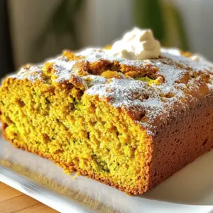 To make a delicious and moist pumpkin zucchini bread, gather these simple ingredients. Each one plays a key role in making this treat delightful. - Grated zucchini (1 cup, about 1 medium zucchini) - Pumpkin puree (1 cup, canned or fresh) - Vegetable oil (1/2 cup) - Brown sugar (3/4 cup) - Granulated sugar (1/2 cup) - Eggs (2 large) - Vanilla extract (2 teaspoons) - All-purpose flour (2 cups) - Baking soda (1 teaspoon) - Baking powder (1/2 teaspoon) - Ground cinnamon (1 teaspoon) - Ground nutmeg (1/2 teaspoon) - Ground ginger (1/4 teaspoon) - Salt (1/2 teaspoon) - Chopped walnuts or pecans (1/2 cup, optional) - Chocolate chips (1/2 cup, optional) Each ingredient adds flavor and moisture. The grated zucchini keeps the bread soft, while pumpkin brings a rich taste. Using a mix of sugars helps achieve the right sweetness. You can add nuts or chocolate chips to make it even more exciting! Don't forget to check the [Full Recipe] for more details. Mixing Wet Ingredients Start by grabbing a large mixing bowl. Add 1 cup of grated zucchini and 1 cup of pumpkin puree. Pour in 1/2 cup of vegetable oil, 3/4 cup of brown sugar, and 1/2 cup of granulated sugar. Crack in 2 large eggs, then add 2 teaspoons of vanilla extract. Mix everything well until it is smooth. This step blends the flavors and moisture. Combining Dry Ingredients In a separate bowl, whisk together 2 cups of all-purpose flour, 1 teaspoon of baking soda, 1/2 teaspoon of baking powder, 1 teaspoon of ground cinnamon, 1/2 teaspoon of ground nutmeg, 1/4 teaspoon of ground ginger, and 1/2 teaspoon of salt. Make sure to mix it well. This dry mix adds structure and spice to your bread. Folding in Optional Add-ins If you like, fold in 1/2 cup of chopped walnuts or pecans. You can also add 1/2 cup of chocolate chips for a sweet touch. Gently mix until just combined. Be careful not to overmix, as that keeps your bread light and fluffy. Preheating the Oven Preheat your oven to 350°F (175°C). Greasing and flouring a 9x5 inch loaf pan helps the bread release easily after baking. Pouring into Loaf Pan Pour the batter into the prepared loaf pan. Smooth the top with a spatula to ensure it bakes evenly. This helps form a nice, even crust. Baking Time and Testing for Doneness Bake the bread for 50 to 60 minutes. To check if it’s done, insert a toothpick into the center. If it comes out clean, your bread is ready. Let it cool in the pan for about 10 minutes. Then, transfer it to a wire rack to cool completely. Enjoy this delightful bread and savor its warm, cozy flavors! For the full recipe, check out the complete section above. Avoiding Overmixing When you mix your batter, do it gently. Overmixing can make your bread tough. Mix only until you see no dry flour. This keeps your bread soft and fluffy. Importance of Fresh Ingredients Always use fresh zucchini and pumpkin. Fresh ingredients bring out the best flavors. If your zucchini is soggy or old, your bread may not rise well. Freshness matters for taste and texture. Oven Temperature Accuracy Make sure your oven is at the right temperature. An oven thermometer can help. If it's too hot or too cold, your bread won't bake evenly. A correct temperature leads to a perfect loaf. Cooling and Storing Best Practices After baking, let the bread cool in the pan for 10 minutes. Then, move it to a wire rack. This helps it cool evenly. Store the bread in an airtight container. It stays fresh longer this way. You can also wrap it tightly in plastic wrap for added protection. {{image_2}} You can boost the flavor of your pumpkin zucchini bread. Try adding spices like allspice or cloves. A touch of lemon or orange zest can brighten the taste. Just a teaspoon or two will do wonders. These flavors mix well with the pumpkin and zucchini. They create a warm, cozy feeling in every bite. If you love chocolate, add chocolate chips to your bread. They melt and create a rich sweetness. You can also swap them with dried fruit or nuts. Raisins, cranberries, or even pecans work great. This change adds a different texture and flavor. Experiment to find what you like best! To make this bread gluten-free, swap all-purpose flour for a gluten-free blend. Many brands offer great options. Just make sure it has xanthan gum for the right texture. Your bread will still be soft and tasty. This way, everyone can enjoy your delicious treat. You can easily turn this recipe vegan. Replace the eggs with flax eggs. To make a flax egg, mix one tablespoon of flaxseed meal with three tablespoons of water. Let it sit for a few minutes until it thickens. You can also use plant-based oil instead of vegetable oil. This keeps the bread moist and flavorful. These simple swaps keep the spirit of the recipe while catering to different diets. For short-term storage, keep your Pumpkin Zucchini Bread in the fridge. Wrap it tightly in plastic wrap or place it in an airtight container. This keeps the bread fresh and moist. It can stay good for about a week. If you plan to eat it soon, you can also leave it at room temperature for a couple of days. Just make sure to cover it well to prevent drying out. To store Pumpkin Zucchini Bread for a longer time, freezing is a great option. First, let the bread cool completely. Then, wrap it tightly in plastic wrap and foil. This helps prevent freezer burn. You can freeze it for up to three months. When you are ready to eat it, just thaw it in the fridge overnight. For a quick fix, you can microwave a slice for about 30 seconds. Enjoy it warm! You can find the full recipe for this delicious bread above. You can make gluten-free Pumpkin Zucchini Bread easily. The best gluten-free flour choices include almond flour, coconut flour, or a blend of gluten-free all-purpose flour. Each option works well and gives a nice texture. I suggest using a mix of these flours for the best taste and feel. Yes, you can use fresh pumpkin instead of canned. To prepare fresh pumpkin, start by roasting it. Cut the pumpkin in half, remove the seeds, and place it cut-side down on a baking sheet. Roast it at 400°F (200°C) for 45 minutes. Once it's soft, scoop out the flesh and blend it until smooth. This gives your bread a fresh taste. If you want to make this bread without eggs, there are great options. You can use unsweetened applesauce, mashed banana, or flaxseed meal mixed with water. Use 1/4 cup of applesauce or mashed banana for each egg. For flaxseed, mix 1 tablespoon of ground flaxseed with 2.5 tablespoons of water. Let it sit for five minutes before adding it to your mix. To test if the bread is done, use a toothpick. Insert the toothpick into the center of the bread. If it comes out clean or with a few crumbs, your bread is ready. The top should be golden-brown and spring back when gently pressed. This means you have baked a perfect loaf. This post covered the key ingredients and steps for making delicious pumpkin zucchini bread. You learned about mixing wet and dry ingredients, baking tips, and how to store the bread. I shared variations to suit different tastes and dietary needs, too. Always use fresh ingredients and avoid overmixing for the best texture. Enjoy every slice, and remember that baking is all about fun and creativity!