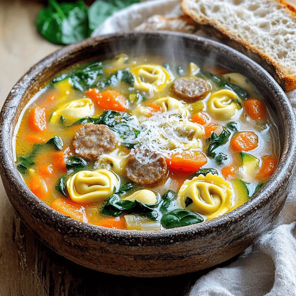 Sausage Spinach Tortellini Soup Comforting Meal Idea