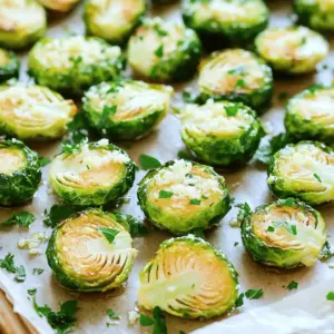 - 1 pound Brussels sprouts, trimmed and halved - 4 cloves garlic, minced - 1/4 cup grated Parmesan cheese - 3 tablespoons olive oil - 1 teaspoon sea salt - 1/2 teaspoon black pepper - 1/2 teaspoon red pepper flakes (optional for a kick) - Fresh parsley, chopped (for garnish) - Lemon zest - Balsamic vinegar - Calories per serving: Approximately 120 - Macronutrient breakdown: - Protein: 4g - Carbohydrates: 8g - Fat: 9g I love using Brussels sprouts in this dish. They are so tasty when roasted! The garlic adds a punch of flavor. The Parmesan gives it a creamy touch. When you mix these ingredients, you create a wonderful dish. You might ask, why use olive oil? It helps the Brussels sprouts brown nicely. Salt and pepper enhance their natural taste. If you like spice, add red pepper flakes for a little kick. I often use lemon zest or balsamic vinegar for extra flavor. These ingredients brighten the dish. They make it even more special. In terms of nutrition, this dish packs a punch. Each serving is about 120 calories. It has a good mix of protein, carbs, and healthy fats. Enjoy this flavorful and healthy recipe! - Preheat the oven to 400°F (200°C). - In a large bowl, I combine the halved Brussels sprouts, minced garlic, olive oil, salt, pepper, and red pepper flakes (if you like heat). Toss everything well. Make sure the Brussels sprouts are coated nicely. - Spread the Brussels sprouts mixture in a single layer on a baking sheet. Use parchment paper for easy cleanup. - Roast in the oven for 20-25 minutes. Stir halfway through. Look for a golden brown color and crispy edges. - When they are done roasting, sprinkle grated Parmesan cheese evenly over the hot Brussels sprouts. - Return the baking sheet to the oven for another 5 minutes. This melts the cheese and makes it crispy. - Once finished, take them out and garnish with chopped fresh parsley before serving. Choose Brussels sprouts that are firm and bright green. This shows they are fresh. Avoid any that feel soft or have yellow leaves. Size matters, too. Look for small to medium sprouts for the best taste. When you pick them, feel the weight. Heavy sprouts are usually better. To get crispy Brussels sprouts, use high heat. Preheat your oven to 400°F (200°C) before roasting. Spread the sprouts in a single layer on the baking sheet. This helps them cook evenly. Don’t overcrowd the pan; give them space to brown. Stir them halfway through roasting. This ensures they crisp up on all sides. If they look golden brown, they’re likely perfect. To boost the flavor of your Brussels sprouts, consider adding lemon zest. This gives a fresh, bright taste. Balsamic vinegar can also add a nice tang. You can mix in other spices like garlic powder or onion powder for extra depth. For a spicy kick, add more red pepper flakes. Adjust seasonings to match your taste. {{image_2}} You can switch up the cheese in this dish. Try using feta cheese for a salty bite. Cheddar also works well for a sharp flavor. For a creamier option, use goat cheese. Each cheese gives the sprouts a unique twist. Experiment with your favorites and see what you love. If you want a vegan version, use nutritional yeast. It has a cheesy taste without dairy. You can also use dairy-free cheese shreds. Just look for brands that melt well. Adjust the seasoning to match your taste. These options let everyone enjoy this tasty dish. You can add other spices to enhance the flavor. Try garlic powder or onion powder for more depth. Fresh herbs like thyme or rosemary pair well, too. A squeeze of lemon juice adds brightness. For a kick, add a pinch of smoked paprika. Mixing flavors keeps this dish exciting and new. To store leftover Garlic Parmesan Roasted Brussels sprouts, let them cool first. Place them in an airtight container. These sprouts keep well in the fridge for up to 3 days. To keep the flavor fresh, avoid adding the Parmesan until you're ready to eat. When reheating Brussels sprouts, you want to keep them crispy. The best way is to use an oven. Preheat your oven to 350°F (175°C). Spread the leftovers on a baking sheet. Heat for about 10-15 minutes. This method helps maintain their texture and flavor. You can also use an air fryer for a quick fix. Just heat at 350°F (175°C) for 5-7 minutes. This will keep them nice and crispy. If you have extra Brussels sprouts, freezing is an option. First, blanch them in boiling water for 3 minutes. Then, cool them in ice water. Drain well and pack in freezer bags. Remove as much air as possible. They can last up to 3 months in the freezer. When you want to use them, thaw in the fridge overnight before reheating. Roast Brussels sprouts for 20 to 25 minutes at 400°F. Stir halfway through for even cooking. They should turn golden brown and crispy on the edges. Adjust the time for smaller or larger sprouts. Yes, you can make these Brussels sprouts ahead of time. Cook them as directed, then cool and store in the fridge. Keep them in an airtight container for up to three days. Reheat in the oven to restore crispness. These Brussels sprouts pair well with many dishes. Try them with grilled chicken or fish. They also go great with steak or pork. Serve them alongside a fresh salad for a complete meal. You learned how to prepare delicious Garlic Parmesan Roasted Brussels Sprouts. We covered key ingredients, easy steps, and tips for perfect results. You can mix it up with added flavors and variations. Storing leftovers is simple, ensuring you enjoy these sprouts later. Keep experimenting and find your favorite combos. Enjoy your cooking journey!