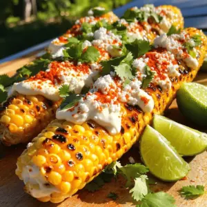 To make Mexican street corn, you will need: - 4 ears of fresh corn, husked - 1/2 cup mayonnaise - 1/2 cup sour cream - 1 cup crumbled Cotija cheese - Salt and pepper to taste These ingredients shine together, creating a rich and creamy base. Fresh corn is key. It gives the dish a sweet crunch. Mayonnaise and sour cream blend to create a smooth sauce. Cotija cheese adds a salty kick that balances the flavors. You can also enhance your corn with: - 1 teaspoon chili powder - 1/4 teaspoon cayenne pepper (optional) - 1/4 cup fresh cilantro, chopped - 2 tablespoons lime juice - Lime wedges for serving Chili powder and cayenne pepper give the corn a spicy twist. Fresh cilantro adds a burst of color and freshness. Lime juice brings a zesty brightness that ties everything together. Feel free to mix and match these optional ingredients based on your taste. For the full recipe, check out the detailed instructions to create this flavorful delight. Husk and Clean the Corn Start by husking the corn. Remove all the green leaves and silk strands. You want clean corn for grilling. Rinse the corn under cold water to wash off any dirt. This step keeps your corn fresh and tasty. Preheating the Grill Next, preheat your grill to medium-high heat. This is important for even cooking. A hot grill gives the corn nice char marks. It should take about 10 minutes to heat up. You can test the heat by holding your hand above the grill. If you can hold it there for two seconds, it’s ready. Placement and Cooking Time Place the corn directly on the hot grill. Space them out, so they don’t touch. Grill for about 10 to 12 minutes. Turn the corn every few minutes. This helps it cook evenly. You want those beautiful grill marks! Signs of Doneness The corn is done when it is tender and has nice char marks. You can check by poking a kernel with a fork. It should feel soft. If it’s hard, leave it on the grill a little longer. Mixing the Mayo-Sour Cream Mixture In a bowl, combine mayonnaise and sour cream. Add chili powder and lime juice. If you like heat, add cayenne pepper. Mix until smooth. This sauce gives the corn its creamy goodness. Adjusting Spices to Taste Taste the sauce. If you want more flavor, add salt and pepper. You can also add more lime juice for extra zing. Adjust it until you love the taste. This sauce is key for the perfect Mexican street corn. Now, you’re ready to enjoy this flavorful delight! For the full recipe, check out the details above. - Optimal Grill Temperature: Set your grill to medium-high heat. This helps the corn cook evenly and get nice grill marks. Too low, and it will take longer, too high, and you risk burning it. - Techniques for Even Grilling: Turn the corn every few minutes. This ensures all sides get that perfect char. Use tongs to handle the corn easily. Make sure to grill for about 10-12 minutes. Look for a nice golden color and tender kernels. - Pairing with Lime Wedges: Serve your corn with lime wedges. Squeezing fresh lime juice adds a bright zing. The acidity cuts through the richness of the mayo-sour cream mixture. - Presentation Tips: Place the corn on a wooden board or a colorful plate. Sprinkle extra Cotija cheese and cilantro on top for a beautiful finish. A vibrant display makes the dish even more tempting. - Adjusting Heat Levels: If you like spice, add more cayenne pepper to the mayo-sour cream mixture. You can also try different chili powders for unique flavors. Adjust according to your taste! - Adding Other Toppings: Feel free to experiment! Try adding diced jalapeños for heat, or crumbled bacon for a savory crunch. You can also mix in diced avocado for creaminess. This recipe is flexible, so make it your own! {{image_2}} You can make Mexican street corn without dairy. Use plant-based mayo and yogurt instead. These swaps keep the creamy texture while keeping it vegan. You can try cashew cream or almond yogurt for a richer taste. For added flavor, mix in smoked paprika or garlic powder. These small changes give your corn a new twist. Different regions have unique styles of elote. In some areas, street vendors add spicy salsa or avocado. Others use different cheeses, like feta or queso fresco. You can also try toppings like diced tomatoes or pickled onions. These ingredients add local flair and new flavors to your corn. You can explore local farmers' markets for fresh, seasonal produce. This adds a unique touch to your Mexican street corn. Enjoy creating your own version! For the full recipe, check out the details above. To store your leftover Mexican street corn, place it in an airtight container. This keeps it fresh. You can also wrap it in plastic wrap. Store it in the fridge right away. - Refrigeration Guidelines: Make sure it cools down first before storing. This helps keep the flavors intact. - Duration of Freshness: You can keep it in the fridge for about 3 to 5 days. After that, it may lose its taste and texture. When it comes to reheating, you want to keep the corn tasty. - Best Methods for Reheating: The best way to reheat is on the grill or in a skillet. Heat it on medium-low heat. This brings back that grilled flavor. - Avoiding Soggy Corn: If you use the microwave, be careful. Heat it for short bursts. This way, you avoid soggy corn. Always check it to see if it’s warm enough. You can enjoy your delicious Mexican street corn again! For the full recipe, check out the complete guide. Mexican street corn, or elote, is a tasty dish made with grilled corn. It comes from Mexico and is a popular street food. Vendors grill the corn on the cob and coat it with creamy sauce, cheese, and spices. The mix of flavors and textures makes it a delight. You get sweetness from the corn and tang from the sauce. Street corn is a fun way to enjoy corn and a great side dish or snack. Yes, you can use frozen corn if fresh corn isn’t available. Just thaw the corn first. Frozen corn may not have the same smoky flavor as grilled fresh corn. For the best results, try to grill the corn for added taste. If you can’t grill, sauté the thawed corn in a hot pan. This helps bring out its natural sweetness. To add heat, use cayenne pepper in the sauce. You can also sprinkle extra chili powder on top. If you want more spice, consider adding sliced jalapeños or hot sauce. Adjust the heat to your liking. Tasting as you go helps you find the perfect level of spice. Mexican street corn pairs well with many dishes. Try it with grilled meats like chicken or steak. It also goes great with tacos or quesadillas. For drinks, serve it with cold Mexican beer or fresh limeade. This adds a refreshing touch to your meal. Don’t forget to enjoy it with friends! For the full recipe, check out the [Full Recipe]. Grilled Mexican street corn is a tasty treat made with fresh corn, creamy sauce, and spices. You learned how to prepare and grill the corn to perfection and customize it with various toppings. Don't forget to try different flavors or serve it with lime for extra zest. Experiment with vegetarian or vegan options if you prefer. With a few tips for storage and reheating, you can enjoy this dish anytime. Now, it's time to fire up the grill and enjoy your delicious creation!