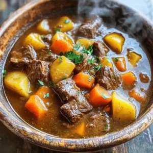 To make a great beef stew, you need the right ingredients. Here’s what you’ll need: - 2 lbs beef chuck, cut into 1-inch cubes - 2 tablespoons olive oil - 1 onion, diced - 3 garlic cloves, minced - 4 medium carrots, chopped - 3 medium potatoes, diced - 2 cups beef broth - 1 cup diced tomatoes (canned or fresh) - 1 tablespoon Worcestershire sauce - 1 teaspoon dried thyme - 1 teaspoon dried rosemary - Salt and pepper to taste - 2 bay leaves - 1 tablespoon cornstarch (optional, for thickening) - Fresh parsley, chopped (for garnish) These ingredients work together to create a rich, hearty flavor. The beef chuck adds depth, while the vegetables bring in freshness. You can customize this stew to fit your taste. Here are some options: - Mushrooms for an earthy flavor - Peas for a pop of color and sweetness - Celery for extra crunch - Red wine for added richness - Other herbs like parsley or oregano Feel free to mix and match based on what you have at home or what you enjoy. If you are missing an ingredient, don’t worry! Here are some simple swaps: - Use chicken or pork instead of beef for a different protein. - Vegetable broth can replace beef broth for a lighter stew. - Sweet potatoes can take the place of regular potatoes for a sweeter taste. - Use onion powder if you don't have fresh onion. These swaps keep your stew tasty while using what you have on hand. First, we need to prepare the beef. Cut 2 pounds of beef chuck into 1-inch cubes. This size helps the beef cook evenly. Next, set your Instant Pot to the Sauté function. Add 2 tablespoons of olive oil and let it heat. Once hot, add the beef cubes in batches. Brown them on all sides for about 5 to 7 minutes. This step adds flavor. Remove the beef and set it aside. Now, let’s sauté the vegetables. In the same pot, add the diced onion and minced garlic. Cook for about 2 to 3 minutes. You want the onion to be soft and translucent. This makes the base of your stew tasty. The garlic adds a nice aroma too. Time to combine all the ingredients. Return the browned beef to the pot. Next, add 4 chopped carrots and 3 diced potatoes. Pour in 2 cups of beef broth and 1 cup of diced tomatoes. Add 1 tablespoon of Worcestershire sauce for depth. Sprinkle in 1 teaspoon each of dried thyme and rosemary. Don’t forget to season with salt and pepper. Stir everything well to mix. Then, secure the lid on the Instant Pot. Make sure the valve is set to Sealing. Set it to Manual or Pressure Cook for 35 minutes. Once the cooking time is up, allow the pressure to release naturally for 10 to 15 minutes. This step makes the beef tender. After that, switch the valve to Venting to let out any remaining pressure. If you want a thicker stew, remove 1 cup of the broth and mix it with 1 tablespoon of cornstarch. Stir this back into the pot. Use the Sauté function for an extra 5 minutes until thickened. Finally, remove the bay leaves and ladle the stew into bowls. Garnish with chopped fresh parsley before serving. Enjoy your hearty meal! To get the best flavor, season your beef generously with salt and pepper before cooking. The beef will absorb these flavors as it cooks. I also like to add Worcestershire sauce. It gives a rich, deep taste that enhances the stew. Dried thyme and rosemary are great herbs to add for extra flavor. If you want a kick, try adding a pinch of red pepper flakes. If you choose a tougher cut of beef, like brisket, you may need to cook it longer. For lean cuts like sirloin, reduce the cooking time. Tough cuts benefit from longer cooking. They will turn tender and flavorful. For beef chuck, 35 minutes works perfectly. It gives you that melt-in-your-mouth texture everyone loves. Always let the pressure release naturally for about 10-15 minutes. This step helps the meat stay tender. Quick releasing can toughen the beef. During natural release, the stew continues to cook a little, which adds more flavor. Patience here will pay off with a hearty, rich stew. {{image_2}} You can easily change the taste of your stew by adding different veggies. Try adding peas, green beans, or mushrooms. Sweet potatoes bring a nice sweetness. Zucchini adds a fresh crunch. Just remember to chop them into similar sizes so they cook evenly. If you want to switch things up, use chicken or pork instead of beef. Chicken thighs work well and stay juicy. For pork, use shoulder or loin. Adjust cooking times slightly; chicken needs about 25 minutes, while pork may take 30 minutes. Your stew will still taste great! Beef stew varies by region. In France, they add red wine and herbs. Irish stew uses lamb and root vegetables. In America, we often use a mix of spices and barbecue sauce for flavor. Try these styles to explore new tastes in your home cooking! After enjoying your beef stew, let it cool. Transfer it to an airtight container. Store it in the fridge. The stew stays fresh for up to three days. Make sure to label the container with the date. This helps you keep track of how long it has been stored. To reheat, pour the stew into a pot. Heat it over medium-low heat. Stir often to avoid sticking. You can also use the microwave. Place the stew in a microwave-safe bowl. Cover it with a lid or plastic wrap. Heat it in short bursts, stirring in between. Ensure it reaches a safe temperature of 165°F. If you want to freeze your beef stew, first let it cool completely. Use freezer-safe containers or bags. Leave some space at the top of the container, as the stew will expand. Label the container with the date. The stew can last for up to three months in the freezer. To thaw, place it in the fridge overnight. Reheat it as mentioned earlier. Cooking beef stew in an Instant Pot takes about 35 minutes. After this, allow 10-15 minutes for natural pressure release. This method saves time and keeps your beef tender. Yes, you can use frozen beef. Just add a few extra minutes to the cooking time. Make sure to check if the beef is cooked through after the pressure cycle. Beef stew pairs well with several sides. You can serve it with crusty bread, rice, or a simple salad. These options balance the rich flavors of the stew. To thicken beef stew, mix 1 tablespoon of cornstarch with a cup of broth. Stir this slurry back into the pot. Use the Sauté function to cook until thickened, about 5 minutes. Yes, you can make beef stew ahead of time. Store it in the fridge for up to three days. The flavors deepen as it sits, making it even tastier. We covered the key steps to make a great Instant Pot beef stew. You learned about essential ingredients, useful variations, and clever tips to enhance flavor. Remember, you can customize your stew with different meats and veggies. Proper storage will keep leftovers fresh. With this guide, you can create a tasty meal that warms hearts. Enjoy putting these ideas into action and share your delicious results!