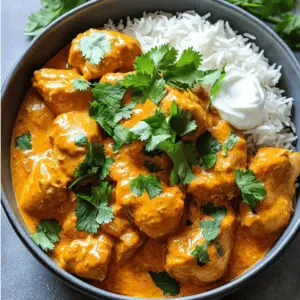 - 1.5 lbs chicken thighs, boneless and skinless, cut into bite-sized pieces - 2 tablespoons butter - 1 large onion, finely chopped - 4 cloves garlic, minced - 1 tablespoon fresh ginger, grated - 1 can (15 oz) coconut milk - 1 cup crushed tomatoes (canned or fresh) - ½ cup plain yogurt (for serving) - 2 tablespoons garam masala - 1 tablespoon ground cumin - 1 teaspoon ground coriander - 1 teaspoon turmeric - 1 teaspoon chili powder (adjust for heat preference) - 1 teaspoon salt - ½ teaspoon black pepper - Fresh cilantro, chopped - Lime wedges Each ingredient plays a key role in the flavor of the dish. The chicken thighs become tender and soak up all the rich spices. Butter adds richness, while the coconut milk brings creaminess. The crushed tomatoes give a lovely base to the sauce, enhancing the taste and texture. The spices create warmth and depth. Garam masala gives a complex flavor, while cumin adds earthiness. Coriander and turmeric add brightness, and chili powder brings heat if you like spice. For serving, a dollop of plain yogurt adds creaminess and balances the spices. Fresh cilantro adds a fresh touch and brightens the dish. A squeeze of lime juice brings zest and makes it even better. These ingredients work together to create a warm, comforting meal that is both flavorful and easy to make. Start by gathering your ingredients. For this dish, you need: - 1.5 lbs chicken thighs, boneless and skinless, cut into bite-sized pieces - 2 tablespoons butter - 1 large onion, finely chopped - 4 cloves garlic, minced - 1 tablespoon fresh ginger, grated - 1 can (15 oz) coconut milk - 1 cup crushed tomatoes - 2 tablespoons garam masala - 1 tablespoon ground cumin - 1 teaspoon ground coriander - 1 teaspoon turmeric - 1 teaspoon chili powder - 1 teaspoon salt - ½ teaspoon black pepper - ½ cup plain yogurt - Fresh cilantro, chopped First, melt the butter in a large skillet over medium heat. Add the chopped onion. Cook it for about 5-7 minutes until it is soft. Next, stir in the minced garlic and fresh ginger. Cook for another 1-2 minutes until you smell the nice aroma. After the onion, garlic, and ginger mix is ready, transfer it to the slow cooker. Add the chicken pieces, crushed tomatoes, and coconut milk. Then, sprinkle in the spices: garam masala, cumin, coriander, turmeric, chili powder, salt, and black pepper. Mix everything well. Make sure the chicken gets coated with the sauce and spices. Cover the slow cooker and set it to cook. If you want it done faster, use the high setting for 3-4 hours. If you prefer low and slow, cook for 6-8 hours. When it's done, the chicken should be tender. Use two forks to shred the chicken right in the slow cooker, blending it into the sauce. Before you serve, stir in the plain yogurt. This adds creaminess and flavor. Now, it's time to plate your dish! Serve the butter chicken over steamed basmati rice or with warm naan bread. Don’t forget to garnish with fresh chopped cilantro. This adds a pop of color and flavor. Enjoy your meal! To make your butter chicken shine, use fresh spices. Fresh spices have more taste. Always sauté your onion until it is soft. This step builds a rich base. Don't rush this; it makes a big difference. The ginger and garlic also add depth. Mix them in right after the onion. Use coconut milk for creaminess. It balances the spices well. Adjust the chili powder to fit your taste. If you like it spicy, add more. If not, keep it light. One mistake is cooking the chicken too long. If you overcook it, the chicken gets dry. Follow the cooking times closely for the best results. Another mistake is not mixing well. Ensure the chicken is well coated in the sauce. If you skip this step, some bites may taste bland. Lastly, don’t forget the yogurt. It adds great flavor and creaminess at the end. Always stir it in right before serving. Serve your butter chicken over fluffy basmati rice. It soaks up all the tasty sauce. You can also pair it with warm naan bread. This way, you can scoop up every bit. For extra color, sprinkle fresh cilantro on top. Add a lime wedge for a zesty kick. The acidity brightens the dish. Enjoy your meal with friends or family. {{image_2}} You can make this recipe lighter by using skinless chicken breasts. They cook well and have less fat. Swap out coconut milk for low-fat yogurt or light coconut milk. You still get creaminess but with fewer calories. You can also add more veggies. Try spinach, bell peppers, or peas for extra nutrients. To create a vegetarian version, use chickpeas or tofu in place of chicken. They soak up flavors well. Use coconut milk and crushed tomatoes to keep the sauce creamy. For a vegan option, skip the yogurt and use a dairy-free yogurt instead. Fresh cilantro makes a great garnish and adds flavor. You can give your butter chicken a regional twist by changing spices. For a South Indian flair, add curry leaves and mustard seeds. If you want a Moroccan touch, try adding cinnamon and dried apricots. Each variation brings a new taste while keeping the dish familiar. Explore these twists for fun and exciting meals! You can store leftover butter chicken in the fridge. Use an airtight container. It stays fresh for up to four days. Let the dish cool before sealing it. This helps prevent moisture build-up. To freeze butter chicken, first cool it completely. Then, place it in a freezer-safe container. It can last up to three months in the freezer. For best results, use a vacuum sealer. This keeps out air and helps maintain flavor. When ready to eat, thaw the butter chicken in the fridge overnight. You can reheat it on the stove over low heat. Stir often to avoid burning. If using a microwave, cover the bowl to keep moisture in. Heat in short intervals, stirring between each, until warm. Enjoy your meal! To make slow cooker butter chicken, start with chicken thighs. Cut them into bite-sized pieces. Melt butter in a skillet and add chopped onion. Cook until soft, about five to seven minutes. Add minced garlic and grated ginger. Cook for one to two more minutes. Transfer this mix to the slow cooker. Add the chicken, crushed tomatoes, coconut milk, and your spices. Stir everything well. Cover and cook on low for six to eight hours or high for three to four hours. When done, shred the chicken in the sauce. Stir in plain yogurt before serving. This adds creaminess. Yes, you can use chicken breasts. They will cook faster than thighs. Chicken breasts can dry out quicker. To prevent this, watch the cooking time closely. Cook them on low for about four to six hours or high for two to three hours. The taste will change slightly, but it will still be good. Serve slow cooker butter chicken over steamed basmati rice. The rice soaks up the sauce nicely. You can also serve it with naan bread. This bread is perfect for scooping up the sauce. Add plain yogurt on the side for creaminess. Fresh cilantro makes a great garnish too. Consider adding lime wedges for a zesty touch. In this guide, we explored the key ingredients for a great dish. We detailed how to prepare, cook, and add final touches for flavor. Tips helped avoid common mistakes and showed perfect ways to serve. We also discussed variations for health, diet needs, and regional styles. Lastly, we covered best storage methods to keep your meal fresh. Remember, with practice, you will master this recipe and impress everyone at the table. Enjoy cooking!